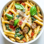 Für diese leckere Pasta benötigst du einige Hauptzutaten. Sie sind einfach zu finden und machen das Gericht besonders. Hier sind die Zutaten, die du brauchst: - 450 g italienische Wurst, Hüllen entfernt - 1 mittelgroße Zwiebel, fein gehackt - 3 Knoblauchzehen, gehackt - 1 Dose (410 g) gewürfelte Tomaten, undrainiert - 240 ml Hühnerbrühe - 240 ml Sahne - 225 g Penne-Pasta, ungekocht - 100 g Babyspinat - Frische Basilikumblätter zum Garnieren - Geriebener Parmesan, zum Servieren Diese Zutaten geben der Pasta ihren vollen Geschmack. Die italienische Wurst sorgt für eine tolle Würze. Die Kombination mit Sahne macht das Gericht cremig. Die richtigen Gewürze machen den Unterschied. Hier sind die Gewürze, die du hinzufügen solltest: - 1 Teelöffel italienische Gewürzmischung - Salz nach Geschmack - Pfeffer nach Geschmack Die italienische Gewürzmischung bringt die Aromen der Tomaten und der Wurst zur Geltung. Du kannst die Mengen anpassen, um den Geschmack zu ändern. Ein bisschen mehr Pfeffer gibt der Pasta eine angenehme Schärfe. Wenn du eine leichtere Variante suchst, kannst du Hühnerwurst verwenden. Sie bietet einen ähnlichen Geschmack, hat aber weniger Fett. Auch vegetarische Würste sind eine gute Option. So kannst du das Gericht ganz nach deinem Geschmack anpassen. Zuerst brauchen wir frische Zutaten. Für die Pasta verwenden wir: - 450 g italienische Wurst, Hüllen entfernt - 1 mittelgroße Zwiebel, fein gehackt - 3 Knoblauchzehen, gehackt - 1 Dose (410 g) gewürfelte Tomaten, undrainiert - 240 ml Hühnerbrühe - 240 ml Sahne - 225 g Penne-Pasta, ungekocht - 100 g Babyspinat - 1 Teelöffel italienische Gewürzmischung - Salz und Pfeffer nach Geschmack - Frische Basilikumblätter zum Garnieren - Geriebener Parmesan, zum Servieren Die Wurst müssen wir zuerst anbraten. Sie wird dann schön goldbraun und gibt Geschmack. Beginne mit der Wurst. Erhitze eine Pfanne bei mittlerer Hitze. Füge die Wurst hinzu und zerbrich sie mit einem Löffel. Brate sie so lange, bis sie goldbraun ist. Lass überschüssiges Fett abtropfen, wenn nötig. Dann kommt die Wurst in den Slow Cooker. Füge die gehackte Zwiebel und den gehackten Knoblauch zur Wurst hinzu. Gieße die gewürfelten Tomaten und Hühnerbrühe darüber. Rühre alles gut um. Streue die italienische Gewürzmischung, Salz und Pfeffer hinzu. Decke den Slow Cooker ab. Lass die Mischung 4 Stunden auf niedriger Stufe oder 2 Stunden auf hoher Stufe garen. Es wird bald köstlich duften! Nach dem Kochen füge die ungekochte Penne-Pasta und die Sahne hinzu. Decke den Slow Cooker wieder ab. Lass alles weitergaren, bis die Pasta al dente ist. Das dauert etwa 30 Minuten. Nun rühre den Babyspinat unter, bis er zusammenfällt. Schmecke das Gericht ab und passe die Würzung nach deinen Vorlieben an. Serviere die Pasta heiß. Garniere sie mit frischen Basilikumblättern und geriebenem Parmesan. So sieht dein Gericht noch einladender aus! Um eine perfekte Konsistenz zu erreichen, achte darauf, die Pasta erst 30 Minuten vor dem Servieren hinzuzufügen. So bleibt sie al dente und nimmt den Geschmack der Sauce gut auf. Füge die Sahne ebenfalls in dieser Phase hinzu. Dies macht die Sauce cremig, ohne dass sie zu flüssig wird. Wenn du eine dickere Sauce magst, kannst du etwas weniger Hühnerbrühe verwenden. Ein häufiger Fehler ist, die Pasta zu früh hinzuzufügen. Das führt zu einer matschigen Textur. Achte auch darauf, die Wurst gut anzubraten, bevor du sie in den Slow Cooker gibst. So entwickelst du mehr Geschmack. Ein weiteres Missverständnis ist die Verwendung von zu viel Flüssigkeit. Halte dich an die Mengenangaben, um die beste Konsistenz zu erreichen. Diese Pasta passt gut zu einem einfachen grünen Salat. Ein frischer Salat mit Rucola und Kirschtomaten ergänzt die Aromen perfekt. Auch knuspriges Brot ist eine tolle Beilage. Es hilft, die köstliche Sauce aufzutunken. Für einen zusätzlichen Geschmack kannst du geröstete Gemüse dazu servieren. {{image_4}} Um eine vegetarische Version der Slow Cooker Creamy Tuscan Sausage Pasta zu machen, ersetzen Sie die Wurst. Verwenden Sie stattdessen eine Mischung aus Pilzen und Zucchini. Diese Gemüse geben viel Geschmack und Textur. Fügen Sie auch etwas geräucherten Paprika hinzu, um die Aromen zu verstärken. Sie können auch Kichererbsen oder Linsen für zusätzliches Protein verwenden. Wenn Sie eine leichtere Diät verfolgen, nehmen Sie die Sahne heraus. Ersetzen Sie sie durch griechischen Joghurt oder eine pflanzliche Sahnealternative. Verwenden Sie Hühnerwurst für weniger Fett und Kalorien. Achten Sie darauf, die Mengen an Salz und Gewürzen anzupassen, um den Geschmack zu bewahren. Sie können verschiedene Pastaformen für dieses Rezept verwenden. Fusilli oder Farfalle sind großartige Alternativen zur Penne. Diese Formen halten die Sauce gut fest und sorgen für ein leckeres Essen. Achten Sie darauf, die Kochzeiten je nach Pasta anzupassen, damit sie al dente bleibt. Die Reste von der Slow Cooker cremigen Tuscan Wurst Pasta sind ein wahrer Genuss. Lassen Sie die Pasta zuerst abkühlen. Danach füllen Sie sie in einen luftdichten Behälter. Lagern Sie die Reste im Kühlschrank. So bleiben sie frisch für etwa drei Tage. Achten Sie darauf, die Reste nicht zu lange stehen zu lassen. Die Qualität wird schnell schlechter. Wenn Sie mehr Pasta gemacht haben, als Sie essen können, frieren Sie sie ein. Teilen Sie die Pasta in Portionen. Verwenden Sie gefriergeeignete Behälter oder Beutel. Achten Sie darauf, die Luft herauszudrücken, bevor Sie sie verschließen. So bleibt die Pasta bis zu drei Monate frisch. Wenn Sie bereit sind, sie zu essen, tauen Sie sie über Nacht im Kühlschrank auf. Das Aufwärmen der Pasta ist einfach. Geben Sie die kalte Pasta in einen Topf. Fügen Sie etwas Wasser oder Brühe hinzu, um die Pasta feucht zu halten. Erhitzen Sie die Mischung bei niedriger Hitze. Rühren Sie gelegentlich um, damit sie gleichmäßig warm wird. Sie können die Pasta auch in der Mikrowelle aufwärmen. Decken Sie sie dabei ab, um das Austrocknen zu vermeiden. Genießen Sie die Reste wie frisch zubereitet! Das Garen im Slow Cooker dauert je nach Einstellung. Wenn Sie die niedrige Stufe nutzen, planen Sie etwa 4 Stunden ein. Bei der hohen Stufe sind 2 Stunden genug. Diese Zeiten sind wichtig, um die Aromen gut zu entfalten. Ich empfehle, die Mischung nach 2 Stunden auf der hohen Stufe zu überprüfen. So können Sie sicherstellen, dass alles gleichmäßig gart. Ja, Sie können die Pasta auch ohne Sahne zubereiten. Ersetzen Sie die Sahne durch eine pflanzliche Milch oder Gemüsebrühe. Dies hält das Gericht leicht und gesund. Die Konsistenz wird anders sein, aber der Geschmack bleibt toll. Fügen Sie mehr Gewürze hinzu, um den Geschmack zu intensivieren. Zu dieser Pasta passen viele Beilagen. Hier sind einige Ideen: - Ein frischer grüner Salat - Knoblauchbrot oder Baguette - Gegrilltes Gemüse Diese Beilagen ergänzen den Geschmack gut. Sie bringen auch mehr Farbe auf den Tisch. In diesem Blogpost haben wir die wichtigsten Punkte zu Pasta im Slow Cooker behandelt. Wir schauten uns die Zutaten, die Zubereitung und die Tipps an. Ich teile auch Varianten und Lagerungshinweise mit dir. Denke daran, dass du mit den Zutaten kreativ sein kannst. Vermeide häufige Fehler, um das beste Ergebnis zu erzielen. Experimentiere mit Aromen und genieße deine Pasta immer frisch. So wird dein Gericht zum Hit!