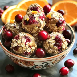 - 1 Tasse Haferflocken - 1/2 Tasse getrocknete Cranberrys, grob gehackt - 1/2 Tasse Mandelbutter Die Hauptzutaten sind einfach zu finden und gesund. Haferflocken geben dir viel Energie. Sie sind voller Ballaststoffe, die dir helfen, dich lange satt zu fühlen. Getrocknete Cranberrys bringen süße und saure Noten. Sie sind auch reich an Antioxidantien. Mandelbutter ist eine tolle Quelle für gesunde Fette. Sie macht die Bissen cremig und lecker. - 1/4 Tasse Honig oder Ahornsirup - Schale von 1 Orange - 1/4 Teelöffel Zimt Für die Süße kannst du Honig oder Ahornsirup verwenden. Beide sorgen für einen natürlichen Geschmack. Die Orangenschale bringt frische Aromen und ist sehr aromatisch. Zimt fügt Wärme hinzu und passt gut zu den anderen Zutaten. Diese Kombi macht die Bissen besonders lecker und ansprechend. - 1/4 Tasse Mini-Dunkle Schokoladenstückchen (optional) - Eine Prise Salz Wenn du es süßer magst, füge Mini-Dunkle Schokoladenstückchen hinzu. Sie sorgen für einen tollen Geschmack. Eine Prise Salz hebt die Aromen hervor. Es ist wichtig, die richtige Balance zu finden. So schmecken die Bissen besser und bleiben spannend. Zuerst müssen wir die trockenen Zutaten mischen. Nehmen Sie eine große Rührschüssel und fügen Sie eine Tasse Haferflocken, eine halbe Tasse grob gehackte getrocknete Cranberrys und einen viertel Teelöffel Zimt hinzu. Mischen Sie alles gut. Jetzt bereiten wir die feuchte Mischung vor. In einer separaten Schüssel geben Sie eine halbe Tasse Mandelbutter, einen viertel Tasse Honig oder Ahornsirup, die Schale von einer Orange, einen Esslöffel frischen Orangensaft und eine Prise Salz. Rühren Sie alles glatt. Nun gießen Sie die feuchte Mischung in die Schüssel mit den trockenen Zutaten. Rühren Sie alles gut um, bis die Masse gleichmäßig vermischt ist. Wenn Sie möchten, fügen Sie die Mini-Dunklen Schokoladenstückchen hinzu und mischen Sie sie vorsichtig unter. Legen Sie die Mischung für etwa 15 bis 20 Minuten in den Kühlschrank. Das hilft der Masse, fester zu werden. Nach dem Kühlen nehmen Sie etwa einen Esslöffel der Mischung und rollen ihn zwischen Ihren Händen zu kleinen Bällchen. Wiederholen Sie dies, bis die gesamte Mischung verbraucht ist. Die Energiebissen können nun in einem luftdichten Behälter im Kühlschrank aufbewahrt werden. Sie bleiben eine Woche frisch. Wenn Sie sie länger aufbewahren möchten, können Sie sie auch einfrieren. - Optimale Kühlzeiten: Kühlen Sie die Mischung mindestens 15 bis 20 Minuten. Dadurch wird sie fester und lässt sich besser formen. - Perfekte Konsistenz der Mischung: Achten Sie darauf, die feuchten und trockenen Zutaten gut zu vermengen. Die Mischung sollte nicht zu trocken oder zu feucht sein. - Austausch der Nussbutter: Probieren Sie Erdnussbutter oder Sonnenblumenkernbutter. Diese Optionen bieten unterschiedliche Geschmäcker und Nährstoffe. - Zugabe von verschiedenen Trockenfrüchten: Verwenden Sie getrocknete Aprikosen oder Rosinen. Diese Früchte bringen eine neue Note in die Bissen. - Ansprechende Servierideen: Arrangieren Sie die Bissen in einer schönen Schüssel. Das macht Ihre Snacks einladender. - Garnituren für das perfekte Aussehen: Garnieren Sie mit frischen Cranberrys und Orangenscheiben. Diese Farben machen die Bissen noch attraktiver. {{image_4}} Um die Cranberry Orange Energy Bites frisch zu halten, lege sie in einen luftdichten Behälter. Du kannst einen Plastikbehälter oder ein Glas verwenden. Achte darauf, dass der Behälter gut verschlossen ist. So bleiben die Bissen länger lecker und saftig. Im Kühlschrank halten die Bissen etwa eine Woche. Das ist perfekt für einen schnellen Snack oder eine gesunde Belohnung nach dem Sport. Wenn du die Bissen länger aufbewahren möchtest, friere sie ein. Rolle die Bissen zuerst und lege sie auf ein Backblech. Stelle sicher, dass sie sich nicht berühren. Friere sie bis sie fest sind, das dauert etwa eine Stunde. Danach kannst du sie in einen Gefrierbeutel oder einen luftdichten Behälter legen. So bleiben sie bis zu drei Monate frisch. Wenn du gefrorene Bissen essen möchtest, lass sie einfach im Kühlschrank auftauen. Du kannst sie auch direkt aus dem Gefrierfach essen, wenn du einen kühlen Snack magst. Die Cranberry Orange Energie Bites sind nicht nur lecker, sie sind auch nahrhaft. Eine Portion enthält: - Kalorien: Ca. 150 kcal - Fett: 7 g - Kohlenhydrate: 19 g - Eiweiß: 4 g Diese Bissen bringen eine tolle Mischung aus Energie und Nährstoffen. Sie sind eine großartige Quelle für Ballaststoffe, die gut für die Verdauung sind. Außerdem enthalten sie wichtige Vitamine und Mineralstoffe, die deinen Körper unterstützen. Cranberrys und Orangen bringen viele Vorteile mit sich. - Cranberrys: Sie sind reich an Antioxidantien. Diese helfen, deinen Körper vor Schäden durch freie Radikale zu schützen. Cranberrys können zudem die Gesundheit der Harnwege fördern. - Orangen: Sie sind voll von Vitamin C, was dein Immunsystem stärkt. Außerdem tragen sie zur Hautgesundheit bei. Diese Energie Bites sind nicht nur ein Snack. Sie sind eine nahrhafte Wahl, um deinen Tag aufzuladen. Die Kombination aus Haferflocken, Nüssen und Trockenfrüchten sorgt für langanhaltende Energie. Wenn du einen kleinen Energieschub brauchst, sind diese Bissen perfekt für dich. Die Cranberry Orange Energy Bites halten sich im Kühlschrank etwa eine Woche. Lagern Sie sie in einem luftdichten Behälter. So bleiben sie frisch und lecker. Wenn Sie die Haltbarkeit verlängern möchten, können Sie die Bissen auch einfrieren. Das Einfrieren ist einfach. Legen Sie sie in einen Gefrierbeutel und drücken Sie die Luft heraus. So bleiben sie bis zu drei Monate gut. Ja, diese Bissen können vegan sein. Ersetzen Sie den Honig durch Ahornsirup oder Agavendicksaft. Diese Alternativen sind süß und passen gut zu den Bissen. Sie können auch die Mandelbutter durch eine andere pflanzliche Butter ersetzen, wie Erdnuss- oder Sonnenblumenbutter. So machen Sie die Energie Bites für jeden zugänglich. Dieses Rezept ergibt 12 bis 15 Bissen. Die Anzahl hängt von der Größe der Bällchen ab, die Sie formen. Wenn Sie kleinere Bissen möchten, können Sie die Portionen erhöhen. Wenn Sie größere Bissen wollen, machen Sie weniger. So können Sie die Bissen gut an Ihre Bedürfnisse anpassen. Diese Cranberry Orange Energy Bites sind einfach zuzubereiten und gesund. Sie bestehen aus Haferflocken, Mandeln und Cranberrys. Die Süßungsmittel und Aromen, wie Honig und Zimt, machen sie besonders lecker. Du kannst die Bissen leicht anpassen und variieren. Achte darauf, sie gut zu lagern, damit sie frisch bleiben. Diese Snacks bieten viele Vitamine und Energie. Experimentiere mit den Zutaten für deinen perfekten Energiebissen!