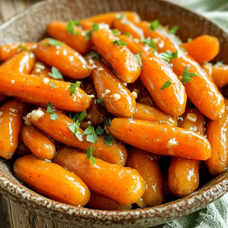 - 900 g Babymöhren oder normale Möhren - 120 ml reiner Ahornsirup - 45 g ungesalzene Butter Die Hauptzutaten für die Slow Cooker Maple Glazed Carrots sind einfach. Babymöhren sind schon klein, so dass Sie sie direkt verwenden können. Wenn Sie normale Möhren nutzen, schälen und schneiden Sie sie in Stücke. Der reine Ahornsirup sorgt für die süße Glasur. Ungesalzene Butter bringt einen feinen, reichen Geschmack. - 30 g brauner Zucker - 1/2 Teelöffel Zimt - 1/4 Teelöffel Muskatnuss - Salz und Pfeffer nach Geschmack Die Gewürze sind wichtig für den Geschmack. Brauner Zucker verstärkt die Süße und gibt der Glasur Tiefe. Zimt und Muskatnuss fügen warme, würzige Noten hinzu. Salz und Pfeffer bringen die Aromen gut in Balance. - Frische Petersilie Frische Petersilie ist die perfekte Dekoration. Sie sorgt für einen schönen Farbkontrast und einen frischen Geschmack. Ein kleiner Hauch von Petersilie macht das Gericht noch appetitlicher. - Wenn Sie Babymöhren verwenden, spülen Sie sie gründlich ab. - Bei normalen Möhren schälen Sie diese zuerst. Schneiden Sie sie dann in gleichmäßige Stücke. - In einer mittelgroßen Schüssel kombinieren Sie den reinen Ahornsirup, die geschmolzene Butter und den braunen Zucker. - Fügen Sie Zimt, Muskatnuss sowie Salz und Pfeffer hinzu. Rühren Sie alles gut um, bis die Mischung gleichmäßig ist. - Geben Sie die vorbereiteten Möhren in den Slow Cooker. - Gießen Sie die vorbereitete Ahorn-Glasur über die Möhren. Achten Sie darauf, dass alle Möhren gut bedeckt sind. - Decken Sie den Slow Cooker ab und stellen Sie ihn auf niedrige Hitze. Lassen Sie die Möhren 4-5 Stunden garen, bis sie zart sind. - Nach dem Garen rühren Sie die Möhren vorsichtig um. So verteilen Sie die Glasur gleichmäßig. - Probieren Sie die Möhren und passen Sie die Gewürze nach Ihrem Geschmack an. - Verwenden Sie einen Schaumlöffel, um die Möhren in eine Servierschüssel zu geben. - Beträufeln Sie sie mit der restlichen Glasur aus dem Slow Cooker. - Bestreuen Sie die Möhren mit frischer, gehackter Petersilie für zusätzlichen Geschmack und eine schöne Farbe. Die Garzeit für die Möhren ist wichtig. Wenn Sie weiche Möhren mögen, garen Sie sie 4-5 Stunden. Für bissfeste Möhren reicht eine Zeit von 3-4 Stunden. Die Zeit hängt auch von der Größe der Stücke ab. Dickere Stücke brauchen länger, dünnere weniger. Überprüfen Sie die Möhren gegen Ende der Garzeit. Um den Geschmack zu verbessern, können Sie die Gewürze anpassen. Fügen Sie mehr Zimt oder Muskatnuss hinzu, wenn Sie es wärmer mögen. Ein Hauch von Ingwer kann auch einen tollen Kick geben. Spielen Sie mit der Süße, indem Sie mehr braunen Zucker oder Ahornsirup verwenden. Sehen Sie, was Ihnen am besten schmeckt. Vorbereitung ist der Schlüssel. Wenn Sie die Zutaten im Voraus zubereiten, sparen Sie Zeit. Schneiden Sie normale Möhren und lagern Sie sie in Wasser im Kühlschrank. Sie können auch die Glasur im Voraus mischen. Lagern Sie sie in einem Behälter bis zur Verwendung. So macht das Kochen mehr Spaß und weniger Stress. {{image_4}} Wenn Sie Lust auf Vielfalt haben, fügen Sie andere Gemüsesorten hinzu. Brokkoli, Blumenkohl oder grüne Bohnen passen gut zu den glasierten Möhren. Diese Gemüsesorten bringen Farbe und Textur auf den Teller. Schneiden Sie sie in gleichmäßige Stücke, damit sie gleichmäßig garen. Sie können auch Süßkartoffeln verwenden. Sie geben der Mischung eine süße Note. Wenn Sie etwas anderes als Ahornsirup probieren möchten, verwenden Sie Honig oder Agavendicksaft. Beide Süßungsmittel bringen eine andere Süße in die Möhren. Honig hat einen reichen Geschmack, während Agavendicksaft milder ist. Passen Sie die Menge an, um die gewünschte Süße zu erreichen. Diese Alternativen sind einfach zu finden und leicht zu verwenden. Verleihen Sie Ihren glasierten Möhren eine besondere Note mit verschiedenen Gewürzen. Vanille ist eine großartige Ergänzung, die eine süße Tiefe hinzufügt. Ein Hauch von frischem Ingwer bringt Schärfe und Wärme. Experimentieren Sie mit diesen Zutaten, um Ihren perfekten Geschmack zu finden. Passen Sie die Gewürze an, um Ihr Gericht einzigartig zu machen. Um die glasierten Möhren richtig zu lagern, bewahre sie in einem luftdichten Behälter auf. Du kannst sie im Kühlschrank für bis zu fünf Tage aufbewahren. Wenn du mehr Zeit brauchst, kannst du die Möhren auch einfrieren. Stelle sicher, dass sie vollständig abgekühlt sind. Fülle sie in einen gefrierfesten Behälter oder in Gefrierbeutel. So bleiben sie bis zu drei Monate frisch. Die Frische der glasierten Möhren hängt von der Lagerung ab. Im Kühlschrank halten sie bis zu fünf Tage. Wenn du sie einfrierst, solltest du sie innerhalb von drei Monaten konsumieren. Achte darauf, dass sie keinen schlechten Geruch haben oder sich verfärben. Wenn du dir unsicher bist, schmecke eine kleine Probe. Zum Aufwärmen der glasierten Möhren gibt es einige einfache Methoden. Du kannst sie in der Mikrowelle erhitzen. Gib sie in eine mikrowellengeeignete Schüssel und decke sie ab. Erhitze sie in Intervallen von 30 Sekunden, bis sie warm sind. Alternativ kannst du die Möhren in einer Pfanne bei mittlerer Hitze erwärmen. Füge eventuell einen kleinen Schuss Wasser oder zusätzliche Glasur hinzu, um sie saftig zu halten. Die Garzeit hängt von der Größe der Möhren ab. Für Babymöhren sind 4-5 Stunden auf niedriger Hitze ideal. Möchten Sie sie bissfester? Dann probieren Sie 3-4 Stunden. Überprüfen Sie die Möhren nach der Garzeit. Sie sollten zart, aber nicht matschig sein. Ja, Sie können sowohl frische als auch gefrorene Möhren verwenden. Frische Möhren haben mehr Geschmack. Schneiden Sie sie gleichmäßig für ein besseres Garen. Gefrorene Möhren sind praktisch und einfach. Sie müssen nicht geschält oder geschnitten werden. Bedenken Sie, dass gefrorene Möhren mehr Wasser abgeben. Das kann die Glasur etwas verdünnen. Glasierte Möhren passen gut zu vielen Gerichten. Servieren Sie sie zu gebratenem Hähnchen oder Lamm. Sie harmonieren auch mit Reis oder Quinoa. Ein frischer Salat ist ebenfalls eine tolle Wahl. Für ein festliches Essen können Sie sie zu einem Braten reichen. Die süßen Aromen ergänzen viele Hauptgerichte. Zusammenfassend bieten glasierten Möhren eine einfache und schmackhafte Beilage. Du kannst Babymöhren oder normale Möhren verwenden, gut kombiniert mit Ahornsirup und Butter. Achte auf die Gewürze, um den Geschmack zu verbessern. Mit einem Slow Cooker wird das Garen leicht. Du kannst auch andere Gemüse oder süße und würzige Anpassungen ausprobieren. Denke an die Lagerung, um die Frische zu erhalten. Jedes Detail macht einen Unterschied und sorgt für Freude am Tisch. Experimentiere und finde deinen perfekten Geschmack!