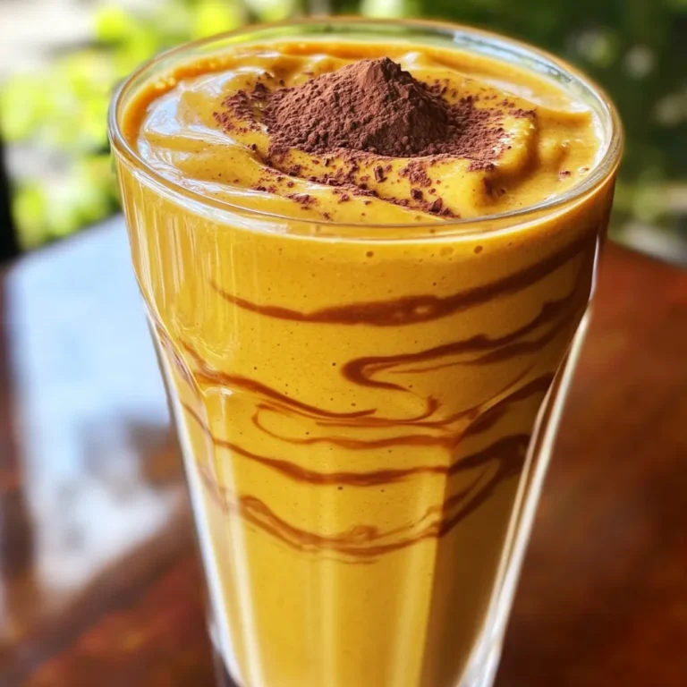 Für einen köstlichen Mocha Pumpkin Spice Smoothie benötigen Sie: - 1 Tasse gebrühter Kaffee, abgekühlt - 1/2 Tasse Kürbispüree - 1 reife Banane - 1/4 Tasse griechischer Joghurt - 2 Esslöffel Kakaopulver - 1 Teelöffel Kürbisgewürzmischung - 2 Esslöffel Honig oder Ahornsirup (nach Geschmack) - 1/2 Tasse Milch (dairy oder pflanzlich) - Eiswürfel (optional, für einen kühlen Smoothie) Diese Zutaten geben Ihrem Smoothie einen reichen, cremigen Geschmack. Ich empfehle, für den besten Geschmack einige Marken zu wählen: - Kaffee: Nutzen Sie frisch gebrühten Kaffee von einer lokalen Rösterei. - Kürbispüree: Organic Kürbispüree von Marken wie Libby's ist eine gute Wahl. - Griechischer Joghurt: Fage oder Chobani bieten hochwertige Optionen. - Kakaopulver: Valrhona oder Ghirardelli sind ideal für einen intensiven Schokoladengeschmack. - Milch: Alpro oder Oatly sind tolle pflanzliche Alternativen. Diese Marken sorgen dafür, dass Ihr Smoothie lecker und nahrhaft wird. Falls Sie bestimmte Zutaten nicht haben, gibt es Alternativen: - Kaffee: Sie können auch kalt gebrühten Kaffee verwenden. - Kürbispüree: Frisches Kürbisfleisch kann ebenfalls püriert werden. - Joghurt: Verwenden Sie Kokosjoghurt für eine vegane Option. - Kakaopulver: Rohes Kakaopulver bietet einen gesunden, schokoladigen Geschmack. - Milch: Verwenden Sie Hafermilch oder Mandeldrink für eine andere Note. Diese Alternativen helfen Ihnen, den Smoothie anzupassen und verschiedene Geschmäcker zu erkunden. Um den Mocha Pumpkin Spice Smoothie zuzubereiten, beginnen wir mit der Vorbereitung. Hier ist, was Sie brauchen: - 1 Tasse gebrühter Kaffee, abgekühlt - 1/2 Tasse Kürbispüree - 1 reife Banane - 1/4 Tasse griechischer Joghurt - 2 Esslöffel Kakaopulver - 1 Teelöffel Kürbisgewürzmischung - 2 Esslöffel Honig oder Ahornsirup (nach Geschmack) - 1/2 Tasse Milch (dairy oder pflanzlich) - Eiswürfel (optional, für einen kühlen Smoothie) Stellen Sie sicher, dass der Kaffee abgekühlt ist, bevor Sie ihn verwenden. Sie können auch die Banane vorher schälen und in Stücke schneiden. Dies hilft, den Mixer zu entlasten. Jetzt kommt der spannende Teil – das Mixen! Geben Sie die vorbereiteten Zutaten in einen Mixer. Starten Sie mit dem abgekühlten Kaffee. Fügen Sie dann das Kürbispüree, die Banane, den griechischen Joghurt, das Kakaopulver und die Kürbisgewürzmischung hinzu. Zuletzt geben Sie den Honig oder Ahornsirup und die Milch hinein. Wenn Sie einen kühlen Smoothie möchten, fügen Sie eine Handvoll Eiswürfel hinzu. Mixen Sie alles bei hoher Geschwindigkeit. Achten Sie darauf, dass keine Klumpen bleiben. Sobald die Mischung glatt ist, probieren Sie den Smoothie. Mögen Sie es süßer? Fügen Sie mehr Honig oder Ahornsirup hinzu und mixen Sie kurz erneut. Wenn Ihr Smoothie zu dick ist, können Sie mehr Milch hinzufügen. Für einen dickeren Smoothie verwenden Sie weniger Milch oder fügen mehr Joghurt hinzu. Eiswürfel machen den Smoothie kälter und dicker. Denken Sie daran, dass jeder Mixer anders ist. Passen Sie die Mixzeit an, um die perfekte Konsistenz zu erreichen. Wenn Sie die Textur mögen, gießen Sie den Smoothie in ein hohes Glas. Streuen Sie etwas Kakaopulver oder Kürbisgewürz obenauf. Genießen Sie diesen köstlichen, herbstlichen Genuss! Um die besten Aromen zu erreichen, können Sie verschiedene Zutaten ausprobieren. Fügen Sie einen Schuss Vanilleextrakt hinzu, um die Süße zu erhöhen. Eine Prise Zimt kann dem Smoothie Wärme verleihen. Für mehr Textur kann eine Handvoll Haferflocken sehr hilfreich sein. Kombinieren Sie diese Zutaten nach Ihrem Geschmack, um Ihren perfekten Smoothie zu kreieren. Der Mocha Pumpkin Spice Smoothie schmeckt frisch am besten. Sie können ihn jedoch bis zu zwei Tage im Kühlschrank aufbewahren. Lagern Sie ihn in einem luftdichten Behälter, um die Frische zu erhalten. Vor dem Servieren gut schütteln, um die Zutaten zu vermischen. Ich empfehle, den Smoothie nicht einzufrieren, da dies die Konsistenz beeinträchtigen kann. Dieser Smoothie ist ideal für den Herbst, aber Sie können ihn das ganze Jahr über genießen. Er eignet sich hervorragend zum Frühstück oder als Snack am Nachmittag. Ein erfrischender Mocha Pumpkin Spice Smoothie ist auch eine tolle Möglichkeit, Gäste zu beeindrucken. Servieren Sie ihn bei besonderen Anlässen oder einfach nur, um sich selbst etwas Gutes zu tun. {{image_4}} Wenn du eine vegane Version des Mocha Pumpkin Spice Smoothies machen willst, ist das ganz einfach. Ersetze einfach den griechischen Joghurt durch einen pflanzlichen Joghurt. Kokosnuss- oder Mandeljoghurt passen gut. Du kannst auch die Milch durch pflanzliche Milch wie Mandel- oder Hafermilch ersetzen. So bleibt der Geschmack lecker und cremig, ohne tierische Produkte. Um deinem Smoothie mehr Nährstoffe zu geben, füge Spinat oder Grünkohl hinzu. Diese grünen Blätter sind reich an Vitaminen. Eine kleine Handvoll reicht aus. Du kannst auch Chiasamen oder Leinsamen hinzugeben. Diese kleinen Samen sind eine großartige Quelle für Omega-3-Fettsäuren und Ballaststoffe. Sie machen deinen Smoothie noch gesünder und sättigender. Experimentiere mit verschiedenen Geschmäckern! Füge für eine schokoladige Note einen Esslöffel Erdnussbutter hinzu. Für etwas Frische kann ein Spritzer Vanilleextrakt Wunder wirken. Vielleicht magst du auch eine Prise Zimt oder Muskatnuss. Diese Gewürze passen gut zum Kürbis und geben eine warme Note. Lass deiner Kreativität freien Lauf und finde deine eigene Lieblingsmischung! Der Mocha-Kürbis-Gewürz-Smoothie ist eine köstliche, nahrhafte Wahl. Eine Portion hat etwa 250 Kalorien. Hier ist der Nährstoffgehalt: - Protein: 10 g - Fett: 4 g - Kohlenhydrate: 45 g - Ballaststoffe: 5 g - Zucker: 20 g Diese Werte können je nach Zutaten leicht schwanken. Der Smoothie bietet eine gute Balance zwischen Energie und Nährstoffen. Jede Zutat bringt eigene Vorteile mit sich. - Kürbispüree ist reich an Vitamin A. Es unterstützt das Sehvermögen und das Immunsystem. - Banane liefert schnell Energie und wichtige Mineralstoffe wie Kalium. - Griechischer Joghurt sorgt für Protein und Probiotika, die gut für die Verdauung sind. - Kakaopulver hat Antioxidantien. Diese bekämpfen freie Radikale im Körper. - Honig oder Ahornsirup bieten natürliche Süße und zusätzliche Nährstoffe. Diese Kombination macht den Smoothie nicht nur lecker, sondern auch gesund. Im Vergleich zu anderen Smoothies hat der Mocha-Kürbis-Gewürz-Smoothie einige Vorteile. - Er hat weniger Zucker als viele fruchtbasierte Smoothies. - Er enthält mehr Ballaststoffe durch das Kürbispüree. - Der Zusatz von Kaffee gibt einen Koffein-Schub, der Energie liefert. Viele Smoothies sind oft zu süß und kalorienreich. Dieser Smoothie bietet eine ausgewogene und gesunde Option für den Herbst. Ja, du kannst frischen Kaffee verwenden. Stelle sicher, dass er abgekühlt ist. Frischer Kaffee kann den Geschmack sogar intensivieren. Achte darauf, die Stärke anzupassen, falls der Kaffee sehr stark ist. Ein milderer Kaffee könnte besser sein, um die anderen Aromen nicht zu überdecken. Um die Süße anzupassen, kannst du mehr oder weniger Honig oder Ahornsirup verwenden. Ich empfehle, mit einer kleinen Menge zu beginnen. Mixe den Smoothie und probiere ihn dann. Du kannst immer mehr Süße hinzufügen, wenn du es magst. Auch die Banane trägt zur Süße bei, also wähle eine reife Banane für mehr Geschmack. Ja, dieser Smoothie ist großartig für Kinder. Er enthält gesunde Zutaten wie Kürbispüree und Banane. Der Joghurt sorgt für Cremigkeit und Nährstoffe. Du kannst den Honig weglassen, wenn du es möchtest. Der Smoothie ist schmackhaft und nahrhaft, ein echter Hit bei den Kleinen! Um zusammenzufassen: Wir haben die besten Zutaten für Smoothies durchgesehen. Du hast gelernt, wie diese Zutaten kombiniert werden und welche Marken sich empfehlen. Außerdem gibt es Tipps zur Lagerung und den besten Zeiten zum Genießen. Denk daran, du kannst mit verschiedenen Variationen spielen. Egal, ob vegan oder glutenfrei, es gibt viele Optionen. Letztlich macht das Experimentieren den Spaß aus. Genieße deinen Smoothie und die gesunden Vorteile, die er bietet!