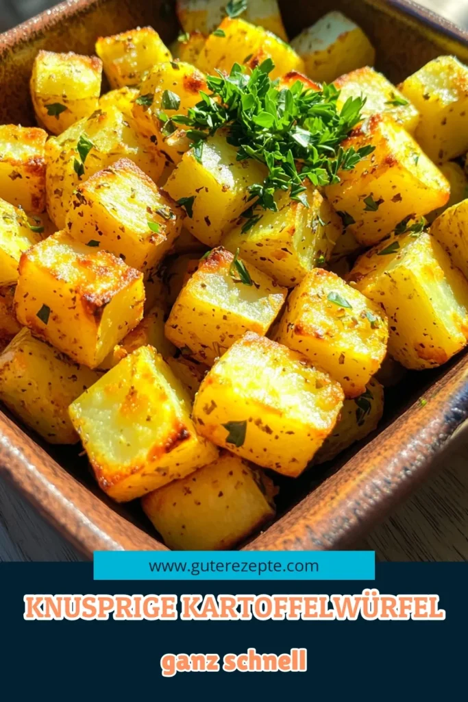 Entdecken Sie das Rezept für knusprige Knoblauch-Kräuter Kartoffelwürfel aus der Air Fryer, das einfach und unglaublich lecker ist! Mit nur wenigen Zutaten zaubern Sie in nur 30 Minuten eine perfekte Beilage, die Ihre Familie beeindrucken wird. Die Kombination aus frisch gehacktem Knoblauch, aromatischen Kräutern und goldbraun gebratenen Kartoffeln wird jeden Bissen zu einem Genuss machen. Klicken Sie hier, um das Rezept auszuprobieren und Ihre Gäste zu überraschen!