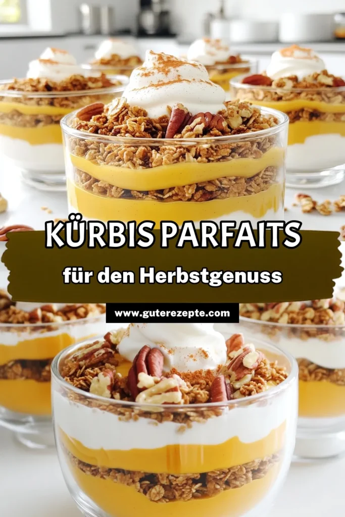 Genieß den Herbst mit unseren köstlichen Kürbisgewürz-Joghurt-Parfaits! Diese einfache und leckere Schichtung aus griechischem Joghurt, cremigem Kürbispüree und knackigem Granola ist perfekt für ein schnelles Frühstück oder ein süßes Dessert. Hol dir die Rezeptdetails und erlebe, wie einfach es ist, diese himmlischen Parfaits zuzubereiten. Klicke jetzt und entdecke das Rezept, das dir den Herbst ins Glas bringt! #Kürbisgewürz #JoghurtParfaits #Herbstrezepte #SchnelleRezepte