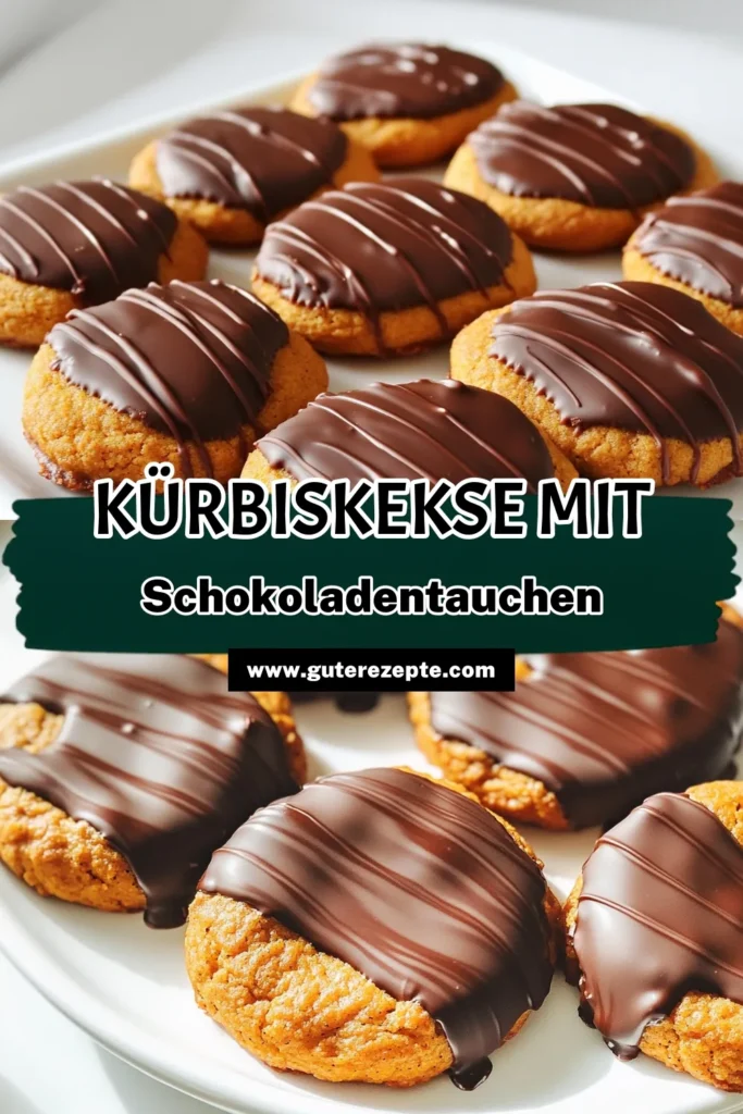 Entdecken Sie das perfekte Rezept für schokoladengetauchte Kürbiskekse! Diese köstlichen Kekse vereinen den herbstlichen Geschmack von Kürbis mit zarter Zartbitterschokolade. Mit einfachen Zutaten und einer schnellen Zubereitung sind sie ideal für jede Gelegenheit. Lassen Sie sich inspirieren und verwöhnen Sie Ihre Liebsten! Probieren Sie das Rezept aus und genießen Sie den leckeren Geschmack des Herbstes. Klicken Sie jetzt für mehr! #Kürbiskekse #Schokoladenkekse #Herbstrezepte #Backen