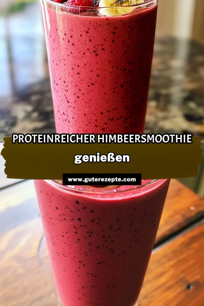 Entdecke den leckeren Proteinreicher Schokoladen-Himbeersmoothie, der nicht nur köstlich, sondern auch voller Nährstoffe ist! Mit gefrorenen Himbeeren, Banane und schokoladigem Proteinpulver ist dieser Smoothie die perfekte gesunde Frühstücksoption oder ein energierreicher Snack. In nur 5 Minuten zubereitet, kannst du ihn ganz nach deinem Geschmack anpassen. Klicke hier und finde dein neues Lieblingsrezept!