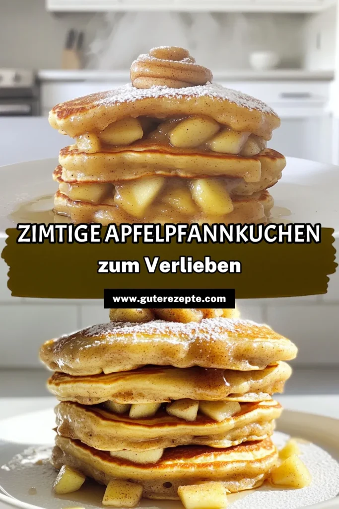 Genieße den perfekten Genuss der Apfel-Zimtschnecken-Pfannkuchen! Mit einfachen Zutaten wie Äpfeln, Zimt und Buttermilch sind diese fluffigen Pfannkuchen die ideale Wahl für ein gemütliches Frühstück oder einen Brunch. Folge unserer Schritt-für-Schritt-Anleitung, um diese leckeren Köstlichkeiten zuzubereiten und verwöhne deine Liebsten. Klicke jetzt und entdecke die kompletten Rezepte! #Pfannkuchen #Frühstück #Apfelrezepte #Zimtgenuss