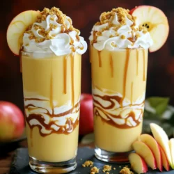 Für den köstlichen Karamell-Apfel-Cheesecake-Milchshake brauchst du: - 240 ml Vanilleeis - 120 ml Milch (Vollmilch oder Mandelmilch) - 120 g Frischkäse, weich - 120 g Apfelkuchenfüllung - 30 ml Karamellsauce (plus extra zum Drizzeln) - 5 ml Vanilleextrakt - 1/4 Teelöffel gemahlener Zimt - Schlagsahne zum Garnieren - Zerkleinerte Graham-Cracker zum Bestreuen - Apfelscheiben zur Dekoration Um diesen Milchshake zu machen, brauchst du: - Mixer: Ein guter Mixer macht alles leicht und schnell. - Hohe Gläser: Damit der Milchshake gut aussieht. - Esslöffel und Teelöffel: Zum Messen der Zutaten. - Schneidebrett und Messer: Zum Schneiden der Apfelscheiben. Die Auswahl der richtigen Zutaten ist wichtig. - Vanilleeis: Nutze hochwertiges Eis für besten Geschmack. - Frischkäse: Wähle frischen, cremigen Frischkäse für die beste Textur. - Apfelkuchenfüllung: Achte darauf, dass die Füllung süß und fruchtig ist. - Karamellsauce: Frische, dicke Sauce macht den Unterschied. - Gewürze: Verwende frisch gemahlenen Zimt für mehr Aroma. Der Milchshake wird so noch besser. Um den perfekten Caramel Apple Cheesecake Milkshake zu machen, fangen Sie mit den Zutaten an. Geben Sie 240 ml Vanilleeis, 120 ml Milch, 120 g weichen Frischkäse, 120 g Apfelkuchenfüllung, 30 ml Karamellsauce, 5 ml Vanilleextrakt und 1/4 Teelöffel gemahlenen Zimt in einen Mixer. Mixen Sie alles gut. Achten Sie darauf, dass die Mischung glatt und cremig wird. Wenn Sie mehr Süße wollen, fügen Sie mehr Karamell oder Zimt hinzu und mixen Sie kurz weiter. Füllen Sie die Milchshakes in hohe Gläser, bis sie etwa dreiviertel voll sind. Ein guter Mixer ist wichtig. Wählen Sie einen, der stark genug ist. Starten Sie mit niedriger Geschwindigkeit. So vermischen sich die Zutaten besser. Erhöhen Sie die Geschwindigkeit langsam, bis Sie die gewünschte Konsistenz erreichen. Wenn die Mischung zu dick ist, fügen Sie ein wenig mehr Milch hinzu. Wenn sie zu dünn ist, nehmen Sie mehr Eis. Das gibt dem Shake die perfekte Cremigkeit. Geben Sie auf jeden Shake eine großzügige Portion Schlagsahne. Drizzeln Sie etwas Karamellsauce darüber für einen süßen Kick. Bestreuen Sie die Schlagsahne mit zerkleinerten Graham-Crackern. Das sieht nicht nur gut aus, sondern gibt auch einen tollen Crunch. Garnieren Sie die Gläser mit einer Apfelscheibe am Rand. Das ist nicht nur hübsch, sondern bringt auch frischen Geschmack. Jetzt ist Ihr Milchshake bereit, genossen zu werden! Ein häufiger Fehler ist, die Zutaten nicht richtig zu mixen. Achten Sie darauf, dass der Mixer stark genug ist. Wenn die Mischung zu dick ist, fügen Sie mehr Milch hinzu. Ein weiterer Fehler ist, zu wenig Karamellsauce zu verwenden. Ein guter Schuss Karamell macht den Geschmack besser. Probieren Sie die Mischung vor dem Servieren. So können Sie nach Belieben mehr Zimt oder Karamell hinzufügen. Um den Geschmack zu verbessern, können Sie die Apfelkuchenfüllung variieren. Verwenden Sie frisch gekochte Äpfel oder Apfelmus für mehr Frische. Fügen Sie auch einen Hauch von Muskatnuss für einen besonderen Kick hinzu. Wenn Sie einen intensiveren Käsegeschmack möchten, erhöhen Sie die Menge an Frischkäse leicht. Experimentieren Sie, bis Sie den perfekten Mix finden. Die Präsentation macht viel aus! Verwenden Sie hohe Gläser, um den Milchshake eindrucksvoll zu zeigen. Träufeln Sie Karamellsauce über die Schlagsahne, um sie verlockend zu gestalten. Bestreuen Sie die Sahne mit zerkleinerten Graham-Crackern, um den Cheesecake-Effekt zu verstärken. Eine Apfelscheibe am Rand macht die Präsentation frisch und einladend. {{image_4}} Sie können diesen Milchshake nach Ihrem Geschmack anpassen. Fügen Sie Schokoladensirup hinzu, um eine schokoladige Note zu erhalten. Oder probieren Sie Erdnussbutter für einen nussigen Geschmack. Zimt und Muskatnuss bringen ein warmes Aroma. Wenn Sie mögen, geben Sie auch ein paar Kekse in den Mixer. Das macht den Shake noch leckerer. Für eine vegane Version verwenden Sie pflanzliches Eis und Milch. Mandeldrink oder Hafermilch sind gute Alternativen. Statt Frischkäse können Sie veganen Frischkäse oder Seidentofu verwenden. Diese Optionen machen das Rezept für alle zugänglich. So schmeckt der Milchshake trotzdem lecker und cremig. Die Garnierung kann viel ausmachen. Verwenden Sie Schlagsahne aus Kokosnuss für eine vegane Wahl. Anstelle von Graham-Crackern können Sie zerbröselte Kekse oder Nüsse nehmen. Frische Früchte wie Himbeeren oder Erdbeeren passen auch gut. Seien Sie kreativ und probieren Sie verschiedene Toppings. Wenn Sie Reste des Caramel Apple Cheesecake Milkshake haben, bewahren Sie diese in einem luftdichten Behälter auf. Stellen Sie sicher, dass der Behälter gut verschlossen ist. So bleibt der Milchshake frisch. Lagern Sie ihn im Kühlschrank und konsumieren Sie ihn innerhalb von zwei Tagen. Rühren Sie die Mischung vor dem Trinken gut durch. Falls Sie den Milchshake länger aufbewahren möchten, können Sie ihn einfrieren. Füllen Sie den Milchshake in einen gefrierfesten Behälter. Lassen Sie etwas Platz oben, damit der Shake beim Gefrieren expandieren kann. Der Milchshake hält sich bis zu einem Monat im Gefrierfach. Auftauen können Sie ihn über Nacht im Kühlschrank oder bei Raumtemperatur für ein paar Stunden. Die Zutaten des Milchshakes haben unterschiedliche Haltbarkeiten. Vanilleeis und Milch sind in der Regel ein paar Wochen haltbar, wenn sie im Gefrierfach oder Kühlschrank gelagert werden. Apfelkuchenfüllung ist ebenfalls lange haltbar, solange sie gut verschlossen ist. Sie können übrig gebliebenen Frischkäse in anderen Rezepten nutzen, wie zum Beispiel in Dips oder Aufstrichen. Karamellsauce kann auch für Desserts oder als Topping für Joghurt verwendet werden. Wenn Sie keinen Frischkäse haben, können Sie Quark verwenden. Quark gibt einen ähnlichen, cremigen Geschmack. Alternativ passt griechischer Joghurt gut. Dieser macht den Milchshake auch gesünder. Um die Süße anzupassen, fügen Sie mehr oder weniger Karamellsauce hinzu. Probieren Sie den Milchshake, bevor Sie ihn servieren. Wenn er zu süß ist, geben Sie etwas mehr Milch hinzu. Sie können auch eine Prise Salz hinzufügen. Das hilft, die Süße auszugleichen. Karamellsauce finden Sie in vielen Geschäften. Schauen Sie im Süßwaren- oder Backregal. Sie können sie auch selbst machen. Kochen Sie Zucker in einem Topf, bis er schmilzt. Fügen Sie dann Sahne und Butter hinzu und rühren Sie gut. Lassen Sie es abkühlen, und schon haben Sie frische Karamellsauce! In diesem Blogbeitrag haben wir wichtige Zutaten, Werkzeuge und Tipps für den perfekten Milchshake behandelt. Ich habe dir gezeigt, wie du ihn zubereitest und servierst. Außerdem hast du gelernt, häufige Fehler zu vermeiden und den Geschmack anzupassen. Besonders spannend sind die Variationen und Lagerungshinweise. Nutze diese Tipps, um deinen Milchshake zu verbessern. Experimentiere mit neuen Aromen und genieß das Ergebnis. Deine Kreativität ist der Schlüssel zu einem tollen Milchshake!