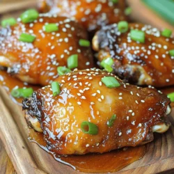 Für das Rezept Sriracha Honey Glazed Chicken Thighs benötigst du: - 4 Hähnchenschenkel, mit Knochen und Haut - 1/4 Tasse Honig - 3 Esslöffel Sriracha-Sauce - 2 Esslöffel Sojasauce (geringer Natriumgehalt) - 2 Knoblauchzehen, fein gehackt - 1 Esslöffel frischer Ingwer, gerieben - 1 Esslöffel Apfelessig - Salz und Pfeffer nach Geschmack - 1 Esslöffel Sesamöl - Gehackte Frühlingszwiebeln zur Garnierung - Sesamsamen zur Garnierung Frische Zutaten sind der Schlüssel zu diesem Gericht. Wähle saftige Hähnchenschenkel mit glatter Haut. Achte darauf, dass der Honig rein und ohne Zusatzstoffe ist. Die Sriracha-Sauce sollte gut gewürzt und frisch sein. Knoblauch und Ingwer geben einen tollen Geschmack. Frische Kräuter sind ebenfalls wichtig. Sie bringen mehr Aroma in das Gericht. Du kannst das Rezept nach deinem Geschmack anpassen. Füge mehr Sriracha hinzu, wenn du es schärfer magst. Statt Hähnchen kannst du Tofu oder Schwein verwenden. Für eine fruchtige Note, probiere Ananas oder Mango in der Glasur. Eine Prise Limettensaft bringt Frische. Experimentiere auch mit anderen Kräutern wie Koriander oder Petersilie. Um die Sriracha-Honigglasur zu machen, nimm eine Schüssel. Mische den Honig, die Sriracha-Sauce, die Sojasauce, den gehackten Knoblauch, den geriebenen Ingwer, den Apfelessig und das Sesamöl. Rühre alles gut um. Das gibt dir eine richtige, leckere Glasur. Du wirst 2 Esslöffel für später aufbewahren. Trockne die Hähnchenschenkel mit Küchenpapier. Würze sie mit Salz und Pfeffer. Heize den Ofen auf 200°C vor. Erhitze etwas Öl in einer großen, backofensicheren Pfanne. Brate die Hähnchenschenkel mit der Hautseite nach unten für etwa 5-7 Minuten an. Die Haut sollte knusprig und goldbraun sein. Wende die Hähnchenschenkel und gieße die Glasur darüber. Achte darauf, dass sie gut bedeckt sind. Schiebe die Pfanne in den Ofen und backe sie 25-30 Minuten. Die Innentemperatur sollte 75°C erreichen. Während des Garens bestreiche die Hähnchenschenkel mit der reservierten Glasur. Nimm die Pfanne nach dem Garen aus dem Ofen. Lass die Hähnchenschenkel 5 Minuten ruhen. Vor dem Servieren streue die gehackten Frühlingszwiebeln und die Sesamsamen darüber. Serviere die Hähnchenschenkel auf einer großen Platte. Beträufle sie mit der restlichen Glasur aus der Pfanne. So sieht es nicht nur gut aus, es schmeckt auch toll! Um die perfekte Glasur zu erreichen, mische die Zutaten gut. Der Honig gibt Süße. Sriracha fügt die Schärfe hinzu. Sojasauce bringt Salz und Tiefe. Der Knoblauch und Ingwer sorgen für Aroma. Probiere die Glasur und passe sie nach deinem Geschmack an. Magst du es süßer? Füge mehr Honig hinzu. Für mehr Schärfe, verwende zusätzliche Sriracha. Achte darauf, die Hähnchenschenkel vor dem Garen gut abzutrocknen. So wird die Haut knusprig. Würze sie gleichmäßig mit Salz und Pfeffer. Erhitze die Pfanne gut, bevor du das Hähnchen hinzufügst. Brate sie zuerst mit der Hautseite nach unten. Das sorgt für eine schöne Farbe. Backe die Hähnchenschenkel nicht zu lange. Überprüfe die Innentemperatur mit einem Thermometer. 75°C sind perfekt. Ein häufiger Fehler ist, die Glasur zu früh hinzuzufügen. Das Hähnchen wird sonst nicht knusprig. Verwende auch die reservierte Glasur beim Backen. Das verstärkt den Geschmack. Ein weiterer Fehler ist, die Hähnchenschenkel nicht ruhen zu lassen. Das hilft, den Saft im Hähnchen zu halten. Lass sie fünf Minuten ruhen, bevor du sie servierst. {{image_4}} Die Schärfe der Sriracha Honey Glazed Chicken Thighs lässt sich leicht anpassen. Wenn du es milder magst, reduziere die Menge der Sriracha-Sauce. Du kannst auch einen Teil des Honigs durch Apfelmus ersetzen. Das bringt eine süße Note ohne viel Schärfe. Für die Schärfefans unter uns: Füge etwas Chili-Pulver oder frische Chilischoten hinzu. So wird das Gericht kräftiger und geschmackvoller. Zu diesen köstlichen Hähnchenschenkeln passen viele Beilagen. Hier sind einige meiner Favoriten: - Jasminreis: Er schmeckt sanft und ergänzt die Aromen sehr gut. - Asiatischer Slaw: Der knackige Salat bringt Frische und Textur. - Gedämpftes Gemüse: Brokkoli oder grüne Bohnen fügen Farbe und Nährstoffe hinzu. - Quinoa: Diese proteinreiche Option ist gesund und sättigend. Diese Beilagen runden das Gericht ab und sorgen für ein ausgewogenes Essen. Wenn du kein Hähnchen magst, probiere Tofu oder Schweinefleisch. Tofu nimmt die Aromen gut auf. Verwende festen Tofu und mariniere ihn wie das Hähnchen. Für Schweinefleisch kannst du Koteletts oder Filets nutzen. Die Zubereitung bleibt gleich. Denke daran, die Garzeit anzupassen. So bekommst du ein köstliches und einzigartiges Gericht, das jedem schmeckt. Um die Reste von Sriracha Honey Glazed Chicken Thighs aufzubewahren, lassen Sie die Hähnchenschenkel zuerst abkühlen. Danach packen Sie sie in einen luftdichten Behälter. Diese Reste halten sich im Kühlschrank bis zu drei Tage. Wenn Sie die Hähnchenschenkel länger aufbewahren möchten, können Sie sie auch einfrieren. Wickeln Sie sie gut in Frischhaltefolie und dann in Alufolie ein. So bleiben sie bis zu drei Monate frisch. Zum Wiedererwärmen nehmen Sie die Hähnchenschenkel aus dem Kühlschrank oder Gefrierfach. Wenn sie gefroren sind, lassen Sie sie zuerst im Kühlschrank auftauen. Dann können Sie sie in den Ofen bei 175°C (350°F) erwärmen. Decken Sie die Hähnchenschenkel mit Alufolie ab, damit sie nicht austrocknen. Erwärmen Sie sie etwa 20 bis 25 Minuten oder bis sie heiß sind. Alternativ können Sie sie auch in einer Pfanne bei mittlerer Hitze erwärmen. Die Haltbarkeit der Sriracha Honey Glazed Chicken Thighs hängt von der Lagerung ab. Im Kühlschrank bleiben sie bis zu drei Tage genießbar. Achten Sie darauf, dass die Reste gut verpackt sind, um Gerüche zu vermeiden. Im Gefrierfach können Sie die Hähnchenschenkel bis zu drei Monate aufbewahren. Achten Sie darauf, sie gut zu kennzeichnen und das Datum draufzuschreiben. So wissen Sie immer, wann sie zubereitet wurden. Ja, du kannst die Glasur im Voraus zubereiten. Mische einfach den Honig, die Sriracha-Sauce, die Sojasauce, den Knoblauch, den Ingwer, den Apfelessig und das Sesamöl. Bewahre die Glasur in einem luftdichten Behälter im Kühlschrank auf. So bleibt sie frisch. Du kannst sie bis zu einer Woche vorher machen. Das spart Zeit, wenn du das Gericht zubereitest. Zu Sriracha Honey Glazed Chicken Thighs passen viele Beilagen. Hier sind einige gute Optionen: - Gedämpfter Reis - Gebratene Gemüse - Knusprige Salate - Süßkartoffel-Püree - Couscous Diese Beilagen ergänzen den süßen und würzigen Geschmack der Hähnchenschenkel. Sie sind einfach zuzubereiten und machen das Essen noch besser. Ja, dieses Rezept kann glutenfrei sein. Achte darauf, glutenfreie Sojasauce zu verwenden. Die anderen Zutaten sind in der Regel glutenfrei. Überprüfe die Etiketten, um sicherzugehen. So kannst du das Gericht genießen, ohne dir Sorgen zu machen. In diesem Artikel haben wir die Zutaten und Schritte für die Zubereitung von Sriracha Honey Glazed Chicken Thighs behandelt. Frische Zutaten sorgen für den besten Geschmack. Die Schritt-für-Schritt-Anleitung hilft dir, Fehler zu vermeiden. Denke daran, deine eigenen Variationen auszuprobieren. Lagerungstipps sorgen dafür, dass Reste frisch bleiben. Wenn du die häufigsten Fragen beantwortest, wird das Kochen noch einfacher. Probiere das Rezept aus und genieße den köstlichen Geschmack!