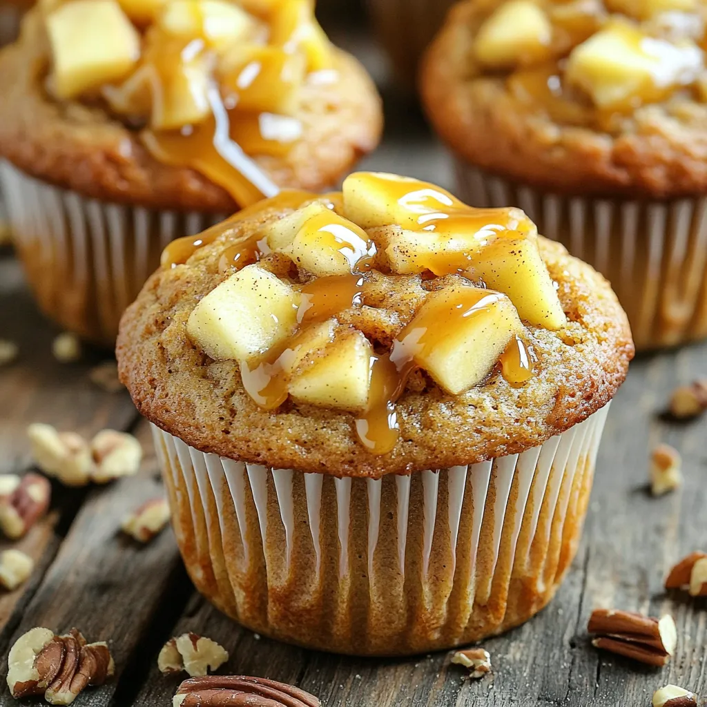 Für die Karamell-Apfel-Muffins benötigen Sie folgende Hauptzutaten: - 2 Tassen Allzweckmehl - 1 Tasse Kristallzucker - 1 Esslöffel Backpulver - 1/2 Teelöffel Natron - 1/2 Teelöffel Salz - 1 Teelöffel gemahlener Zimt - 2 große Eier - 1/2 Tasse ungesalzene Butter, geschmolzen - 1 Tasse Buttermilch - 1 Teelöffel Vanilleextrakt - 2 Tassen Äpfel, geschält und gewürfelt - 1 Tasse Karamellsauce Diese Zutaten sorgen für einen süßen, saftigen Muffin mit einem tollen Karamellgeschmack. Die Äpfel bringen Frische in den Teig. Wenn Sie etwas Crunch mögen, fügen Sie gehackte Nüsse hinzu. Diese sind optional, aber sehr lecker: - 1/2 Tasse gehackte Nüsse (Walnüsse oder Pekannüsse) Die Nüsse geben den Muffins eine tolle Textur. Sie können auch ein bisschen mehr Geschmack hinzufügen. Die Wahl der richtigen Äpfel ist wichtig. Ich empfehle, süße Äpfel wie Fuji oder Gala zu wählen. Diese Äpfel sind saftig und süß. Sie halten beim Backen gut ihre Form. - Achten Sie auf frische Äpfel ohne Druckstellen. - Wenn Sie einen leicht säuerlichen Geschmack mögen, wählen Sie Granny Smith. Diese Tipps helfen Ihnen, die besten Äpfel für Ihre Muffins auszuwählen. So schmecken Ihre Karamell-Apfel-Muffins noch besser! Heize deinen Ofen auf 175°C vor. Nimm eine Muffinform mit 12 Fächern. Fülle die Fächer mit Papierförmchen oder fette sie gut ein. So bleibt der Teig später nicht kleben. Nimm eine große Rührschüssel. Mische hier das Mehl, den Zucker, das Backpulver, das Natron, das Salz und den Zimt. Rühre alles gut um, bis die Zutaten gleichmäßig verteilt sind. Diese Mischung ist die Basis für die Muffins. In einer anderen Schüssel vermenge die Eier, die geschmolzene Butter, die Buttermilch und den Vanilleextrakt. Rühre alles kräftig, bis die Mischung schön glatt ist. Diese feuchten Zutaten bringen den Teig zum Leben. Gieße die feuchten Zutaten in die Schüssel mit den trockenen Zutaten. Rühre vorsichtig, bis alles gut vermischt ist. Achte darauf, nicht zu viel zu rühren, damit die Muffins fluffig bleiben. Füge die gewürfelten Äpfel und die gehackten Nüsse hinzu. Falten Sie sie sanft in den Teig. Verteile den Teig gleichmäßig in die Muffinform. Fülle jedes Fach etwa zwei Drittel voll. Gib 1 Esslöffel Karamellsauce auf jedes Muffin. Nimm einen Zahnstocher und marmorier die Karamellsauce. Backe die Muffins für 18-20 Minuten. Stecke einen Zahnstocher in die Mitte, um zu prüfen, ob sie fertig sind. Lass die Muffins 5 Minuten in der Form abkühlen. Danach lege sie auf ein Kuchengitter, um vollständig abzukühlen. Um die Muffins fluffig zu halten, ist es wichtig, den Teig nicht zu übermixen. Wenn Sie die feuchten und trockenen Zutaten kombinieren, mischen Sie nur so lange, bis alles feucht ist. Kleine Klumpen sind in Ordnung. Ein weiterer Tipp ist, die Eier und die Buttermilch gut zu temperieren. Kalte Zutaten können den Teig schwer machen. Nutzen Sie frische, qualitativ hochwertige Zutaten, um die besten Ergebnisse zu erzielen. Bei der Karamellsauce haben Sie die Wahl. Selbstgemachte Sauce schmeckt oft besser und ist einfach herzustellen. Sie benötigen nur Zucker, Butter und Sahne. Kochen Sie den Zucker, bis er schmilzt, fügen Sie die Butter hinzu und rühren Sie die Sahne ein. Achten Sie darauf, die Sauce nicht zu lange zu kochen. Fertig gekaufte Sauce ist schnell und praktisch. Sie können sie direkt verwenden, aber prüfen Sie die Zutatenliste. Oft sind viele Zusatzstoffe enthalten. Die Präsentation ist wichtig, um die Muffins einladend zu machen. Servieren Sie sie warm und gießen Sie etwas zusätzliche Karamellsauce darüber. Eine Apfelscheibe oder ein Hauch Zimt obenauf sieht toll aus. Nutzen Sie schöne Muffinförmchen, um das Aussehen zu verbessern. Achten Sie darauf, die Muffins auf einem Kuchengitter abzukühlen. So bleiben sie schön luftig. Wenn Sie sie auf einem schönen Teller anrichten, wird das Frühstück noch einladender. {{image_4}} Gesunde Alternativen sind einfach umzusetzen. Verwende Vollkornmehl anstelle von Allzweckmehl. So bekommst du mehr Ballaststoffe. Reduziere den Zucker auf drei Viertel der Menge. So wird der Muffin weniger süß, aber immer noch lecker. Zusätzliche Aromen machen die Muffins spannend. Füge einen Teelöffel Muskatnuss oder Ingwer hinzu. Diese Gewürze geben mehr Tiefe. Ein paar Tropfen Ahorn- oder Mandel-Extrakt machen den Geschmack reichhaltig. Du kannst auch Zimt ersetzen, wenn du etwas Neues ausprobieren willst. Glutenfreie Optionen sind wichtig für viele. Verwende glutenfreies Mehl, um die Muffins anzupassen. Achte darauf, dass das Backpulver glutenfrei ist. Du kannst auch Mandelmilch anstelle von Buttermilch nehmen. Diese Anpassungen halten die Muffins lecker und für alle geeignet. Um Karamell-Apfel-Muffins frisch zu halten, lege sie in einen luftdichten Behälter. Dies schützt sie vor Luft und Feuchtigkeit. Stelle sicher, dass die Muffins vollständig abgekühlt sind, bevor du sie lagerst. So bleibt die Textur weich und saftig. Bei Zimmertemperatur halten sich die Muffins etwa drei Tage. Wenn du sie im Kühlschrank lagerst, bleiben sie etwa eine Woche frisch. Achte darauf, sie in einem Behälter mit Deckel aufzubewahren. So bleibt der Geschmack erhalten und die Muffins trocknen nicht aus. Du kannst Karamell-Apfel-Muffins auch einfrieren. Wickele jeden Muffin in Frischhaltefolie ein und lege sie in einen Gefrierbeutel. So bleiben sie bis zu drei Monate frisch. Um sie aufzutauen, lege die Muffins einfach über Nacht in den Kühlschrank. Alternativ kannst du sie im Mikrowellenherd kurz erwärmen. So schmecken sie fast wie frisch gebacken. Um trockene Muffins zu vermeiden, achte auf die Mischung. Mische die trockenen und feuchten Zutaten nur, bis sie sich vereinen. Übermischen macht sie fest. Verwende auch frische Zutaten. Die Buttermilch hilft, die Muffins saftig zu halten. Ein zusätzlicher Tipp: Füge etwas mehr Karamellsauce hinzu. So bleibt der Teig feucht und lecker. Wenn du keine Buttermilch hast, probiere einfach Milch mit einem Schuss Essig oder Zitrone. Lass die Mischung fünf bis zehn Minuten stehen. Das funktioniert gut und sorgt für die nötige Säure. Du kannst auch Joghurt oder saure Sahne nutzen. Mische sie mit etwas Wasser, um die richtige Konsistenz zu erreichen. Ja, du kannst andere Früchte verwenden! Birnen bieten einen ähnlichen Geschmack und eine tolle Textur. Auch Beeren wie Himbeeren oder Blaubeeren passen gut. Achte darauf, die Früchte klein zu schneiden. So verteilen sie sich gleichmäßig im Teig. Mit anderen Früchten kannst du neue Geschmäcker entdecken. Das macht deine Muffins spannend und abwechslungsreich! Zusammengefasst haben wir die besten Zutaten für Karamell-Apfel-Muffins besprochen. Ich habe dir Schritt für Schritt gezeigt, wie du sie zubereitest. Mit einigen Tipps wird dein Muffin fluffig und lecker. Variationen helfen dir, neue Geschmäcker zu entdecken. Schließlich erfährst du, wie du die Muffins perfekt lagerst. Karamell-Apfel-Muffins sind einfach gut. Probiere es aus, und du wirst es lieben!
