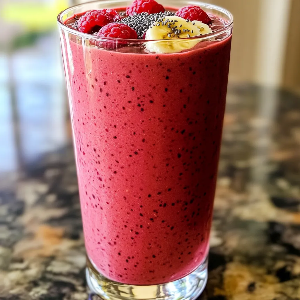 Für den perfekten High-Protein Schokoladen-Himbeersmoothie brauchst du: - 1 Tasse gefrorene Himbeeren - 1 Banane - 2 Esslöffel Schokoladen-Protein-Pulver - 1 Esslöffel Mandelbutter - 1 Tasse ungesüßte Mandelmilch (oder Milch deiner Wahl) - 1 Esslöffel Chiasamen Diese Zutaten geben deinem Smoothie die richtige Textur und einen tollen Geschmack. Die gefrorenen Himbeeren sorgen für Frische und eine schöne Farbe. Die Banane macht ihn cremig und süß. Das Schokoladen-Protein-Pulver gibt zusätzlich Kraft. Wenn du deinen Smoothie noch besser machen möchtest, kannst du diese Zutaten hinzufügen: - 1 Teelöffel Honig oder Ahornsirup (optional, für zusätzliche Süße) - Eiswürfel (optional, für einen dickeren Smoothie) Diese Zutaten bringen mehr Geschmack und eine andere Konsistenz. Der Honig oder Ahornsirup macht den Smoothie süßer, während die Eiswürfel ihn dicker und kälter machen. Die Zutaten bieten viele Nährstoffe: - Gefrorene Himbeeren: Reich an Vitaminen und Antioxidantien. - Banane: Gute Quelle für Kalium und Ballaststoffe. - Protein-Pulver: Unterstützt den Muskelaufbau und gibt Energie. - Mandelbutter: Bietet gesunde Fette und Eiweiß. - Mandelmilch: Kalorienarm und laktosefrei. - Chiasamen: Vollgepackt mit Omega-3-Fettsäuren und Ballaststoffen. Dieser Smoothie ist nicht nur lecker, sondern auch vollgepackt mit Nährstoffen. Er gibt dir die Energie, die du für deinen Tag brauchst. Um deinen High-Protein Schokoladen-Himbeersmoothie zu machen, brauchst du einige frische Zutaten. Beginne mit 1 Tasse gefrorenen Himbeeren. Diese geben dem Smoothie einen fruchtigen Geschmack. Dann nimm eine Banane. Sie sorgt für Süße und Cremigkeit. Du wirst auch 2 Esslöffel Schokoladen-Protein-Pulver brauchen. Das hilft dir, deinen Proteinbedarf zu decken. Füge 1 Esslöffel Mandelbutter hinzu. Sie gibt dem Smoothie einen nussigen Geschmack. Schließlich nimm 1 Tasse ungesüßte Mandelmilch. Diese macht den Smoothie schön cremig. Jetzt geht's ans Mixen! Gib alle vorbereiteten Zutaten in einen Mixer. Beginne mit den gefrorenen Himbeeren, gefolgt von der Banane und dem Protein-Pulver. Danach kommt die Mandelbutter, die Mandelmilch und die Chiasamen. Wenn du es süßer magst, füge jetzt 1 Teelöffel Honig oder Ahornsirup hinzu. Mixe alles auf hoher Stufe, bis die Mischung cremig ist. Wenn du einen dickeren Smoothie magst, füge ein paar Eiswürfel hinzu und mixe erneut. Der letzte Schritt ist sehr wichtig. Probiere deinen Smoothie, um zu sehen, ob die Süße passt. Wenn du mehr Süße brauchst, füge etwas mehr Honig oder Ahornsirup hinzu. Mixe dann für ein paar Sekunden weiter. Achte auch auf die Konsistenz. Wenn er zu dick ist, kannst du mehr Mandelmilch hinzufügen. Wenn er zu dünn ist, füge mehr gefrorene Himbeeren oder Eiswürfel hinzu. Gieße den Smoothie in ein Glas und genieße ihn sofort! Um die perfekte Konsistenz für deinen Smoothie zu erreichen, nutze gefrorene Himbeeren. Sie machen den Smoothie schön dick. Wenn du einen cremigen Smoothie willst, füge mehr Banane hinzu. Eiswürfel können auch helfen, wenn du es kälter magst. Mixe alles gut, bis keine Klumpen mehr da sind. Wenn dein Smoothie zu dick ist, gib mehr Mandelmilch dazu. Ein starker Mixer macht das Leben leichter. Ich empfehle einen Hochleistungsmixer. Diese Mixer zerkleinern die Zutaten gut. Marken wie Vitamix oder Blendtec sind großartig. Wenn du einen einfacheren Mixer hast, mixe die schweren Zutaten zuerst. Das hilft, alles gleichmäßig zu vermengen. Um Zeit zu sparen, bereite die Zutaten vor. Du kannst die gefrorenen Himbeeren und die Banane am Abend vorher bereitstellen. Auch die Chiasamen kannst du in einem kleinen Behälter sammeln. Wenn du alles bereit hast, dauert das Mixen nur fünf Minuten. Mache es dir leicht und genieße deinen Smoothie schnell! {{image_4}} Du kannst verschiedene Proteinpulver verwenden, um den Smoothie zu verändern. Whey-Protein ist sehr beliebt. Es löst sich gut und hat einen milden Geschmack. Wenn du pflanzlich essen möchtest, nimm Erbsen- oder Reisprotein. Diese haben oft weniger Allergene. Probiere auch Geschmacksrichtungen wie Vanille oder Erdbeere. So erhältst du neue Geschmäcker. Frische Beeren geben deinem Smoothie einen tollen Geschmack. Himbeeren sind perfekt, aber du kannst auch Erdbeeren oder Blaubeeren nehmen. Diese Beeren sind reich an Antioxidantien. Sie machen den Smoothie frischer und lebendiger. Wenn du frische Beeren verwendest, kannst du weniger gefrorene Himbeeren nehmen. Das macht den Smoothie auch weniger dick. Um den Geschmack zu variieren, füge weitere Zutaten hinzu. Eine Prise Zimt bringt Wärme und Tiefe. Ein Esslöffel Kakao intensiviert den Schokoladengeschmack. Du kannst auch ein paar Nüsse oder Samen hinzufügen. Diese machen den Smoothie knuspriger. Avocado sorgt für Cremigkeit, ohne den Geschmack zu verändern. So bleibt dein Smoothie spannend und lecker! Du kannst den Smoothie in einem luftdichten Behälter im Kühlschrank aufbewahren. Er bleibt dort für bis zu 24 Stunden frisch. Achte darauf, dass der Behälter gut verschlossen ist, damit keine Luft eindringt. Vor dem Trinken schüttle den Behälter gut durch, um die Konsistenz wiederherzustellen. Wenn du den Smoothie länger aufbewahren möchtest, friere ihn einfach ein. Fülle ihn in einen gefrierfesten Behälter oder in Eiswürfelformen. So kannst du Portionen leicht entnehmen. Der Smoothie bleibt bis zu einem Monat im Gefrierfach. Zum Servieren lasse ihn im Kühlschrank auftauen oder mixe ihn direkt aus dem Gefrierfach mit etwas zusätzlicher Flüssigkeit. Die Frische des Smoothies hängt von den Zutaten ab. Die gefrorenen Himbeeren und die Banane sorgen für einen tollen Geschmack. Wenn du frische Bananen verwendest, solltest du den Smoothie schneller konsumieren. Achte darauf, Gerüche im Kühlschrank zu vermeiden, da sie den Geschmack beeinträchtigen können. Ja, dieser Smoothie ist gut für eine Diät. Er hat wenig Zucker und viel Protein. Die gefrorenen Himbeeren und die Banane bieten Ballaststoffe und Vitamine. Mandelbutter liefert gesunde Fette. Diese Mischung hält dich satt und gibt dir Energie. Der Proteingehalt hängt von deinem Proteinpulver ab. Im Durchschnitt enthält dieser Smoothie etwa 20-25 Gramm Protein. Das ist dank des Schokoladen-Protein-Pulvers und der Mandelbutter. Diese Menge hilft dir, Muskeln aufzubauen und deinen Hunger zu stillen. Ja, du kannst das Proteinpulver weglassen. Der Smoothie wird trotzdem lecker sein. Du erhältst immer noch viele Nährstoffe durch die anderen Zutaten. Wenn du mehr Protein möchtest, füge Joghurt oder Quark hinzu. So bleibt der Smoothie nahrhaft und schmackhaft. Ein Smoothie ist einfach zuzubereiten und nahrhaft. Wir haben die Hauptzutaten und optionalen Zusätze besprochen. Die Anleitung hilft dir beim perfekten Mix, der deinen Geschmack trifft. Tipps zeigen dir, wie du Zeit sparst. Variationen halten das Rezept spannend, während die Lagerhinweise dafür sorgen, dass dein Smoothie frisch bleibt. Denke daran, dass du den Smoothie an deine Bedürfnisse anpassen kannst. Genieße die Vielfalt und die Vorteile für deine Gesundheit. Mach diesen Smoothie zu einem Teil deiner täglichen Routine!
