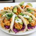 - 1 mittelgroßer Blumenkohl, in Röschen zerteilt - 2 Esslöffel Olivenöl - 2 Teelöffel geräuchertes Paprikapulver - 1 Teelöffel Kreuzkümmel - 1 Teelöffel Chilipulver - ½ Teelöffel Cayennepfeffer (nach Geschmack anpassen) - Salz und Pfeffer nach Geschmack - 8 kleine Maistortillas - 1 Avocado, in Scheiben geschnitten - 1 Tasse rote Kohl, fein gehobelt - ½ Tasse frischer Koriander, gehackt - ¼ Tasse Limettensaft Ich liebe die Hauptzutaten für diese Tacos. Der Blumenkohl ist der Star. Er nimmt die Gewürze gut auf. Geräuchertes Paprikapulver gibt ihm einen tollen Geschmack. Kreuzkümmel und Chilipulver bringen die Wärme. Cayennepfeffer gibt dem Ganzen den letzten Kick. Die Maistortillas sind weich und perfekt. Sie halten die Füllung gut zusammen. Avocado bringt Cremigkeit. Roter Kohl sorgt für Crunch. Frischer Koriander bringt Farbe und Geschmack. Der Limettensaft ist der perfekte Abschluss. - ½ Tasse griechischer Joghurt oder vegane saure Sahne Wenn du es cremiger magst, füge griechischen Joghurt hinzu. Vegane saure Sahne ist eine tolle Option für Pflanzenliebhaber. Diese Zutaten machen die Tacos noch besser. Sie fügen eine schöne, sanfte Textur hinzu und balancieren die Schärfe aus. Diese Zutaten sind einfach und leicht zu finden. Sie machen deine Tacos zu einem Hit! Heize deinen Ofen auf 220°C vor. Lege ein Backblech mit Backpapier aus. Das Backpapier hilft, das Ankleben zu verhindern und macht das Aufräumen einfacher. Nimm einen mittelgroßen Blumenkohl und zerteile ihn in kleine Röschen. Gib die Röschen in eine große Schüssel. Füge 2 Esslöffel Olivenöl, 2 Teelöffel geräuchertes Paprikapulver, 1 Teelöffel Kreuzkümmel, 1 Teelöffel Chilipulver und ½ Teelöffel Cayennepfeffer hinzu. Du kannst den Cayennepfeffer nach Geschmack anpassen. Streue Salz und Pfeffer dazu. Rühre alles gut um, bis der Blumenkohl gleichmäßig gewürzt ist. Verteile den gewürzten Blumenkohl auf dem Backblech in einer einzelnen Schicht. Röste ihn im Ofen für 20-25 Minuten. Wende den Blumenkohl einmal während des Röstens. So wird er gleichmäßig goldbraun und zart. Achte darauf, dass er nicht verbrennt. Wenn er fertig ist, nimm ihn aus dem Ofen und lasse ihn kurz abkühlen. Wenden Sie den Blumenkohl während des Röstens. Das sorgt für gleichmäßige Bräunung. Nach 10-15 Minuten, öffnen Sie den Ofen und wenden Sie die Röschen. So bleiben sie knusprig und zart. Achten Sie darauf, dass der Blumenkohl nicht übereinander liegt. Ein gleichmäßiger Abstand hilft, die Wärme gut zu verteilen. Wärmen Sie die Maistortillas in einer Pfanne. Nutzen Sie mittlere Hitze für beste Ergebnisse. Erhitzen Sie jede Tortilla etwa 30 Sekunden auf jeder Seite. So bleiben sie weich und biegsam. Sie können auch einen Deckel verwenden, um die Wärme zu halten. Das macht sie noch angenehmer zu essen. Präsentieren Sie die Tacos schön. Legen Sie sie auf einen großen Teller. Fügen Sie frischen Koriander und Limettenspalten hinzu. Das bringt Farbe und macht das Gericht appetitlicher. Stellen Sie auch eine Schüssel mit Joghurt oder veganer saurer Sahne bereit. So können Gäste nach Belieben hinzufügen. {{image_4}} Wenn du einen veganen Ansatz suchst, ersetze den griechischen Joghurt. Nutze stattdessen pflanzliche Optionen. Cashew-Joghurt ist eine tolle Wahl. Er hat eine cremige Textur und einen milden Geschmack. Auch Soja-Joghurt funktioniert gut. Diese Alternativen machen die Tacos lecker und ganz pflanzlich. Du kannst auch andere Gemüsesorten verwenden. Süßkartoffeln passen gut zu den Tacos. Auch Paprika bringt eine süße Note. Zucchini oder Karotten sind ebenfalls schmackhafte Alternativen. Mische verschiedene Gemüse für mehr Farbe und Geschmack. So bleibt es spannend und lecker. Die Gewürzmischung kannst du nach deinem Geschmack anpassen. Wenn du es schärfer magst, füge mehr Cayennepfeffer hinzu. Du kannst auch Kurkuma oder Zimt ausprobieren. Diese Gewürze geben den Tacos eine besondere Note. Experimentiere mit verschiedenen Kombinationen und finde deinen Favoriten. Um die Reste deiner Spicy Roasted Cauliflower Tacos frisch zu halten, gibt es zwei einfache Optionen. Du kannst sie im Kühlschrank oder in der Gefriertruhe lagern. - Kühlschrank: Lege die Tacos in einen luftdichten Behälter. So bleiben sie bis zu drei Tage frisch. - Gefriertruhe: Wenn du die Tacos länger aufbewahren willst, friere sie ein. Wickele sie gut ein, dann halten sie bis zu drei Monate. Das Aufwärmen der Tacos ist einfach und wichtig für den Geschmack. Hier sind einige schnelle Tipps: - Mikrowelle: Lege die Tacos auf einen Teller und decke sie mit einem feuchten Papiertuch ab. Erhitze sie für 30 bis 60 Sekunden, bis sie warm sind. - Pfanne: Erhitze eine Pfanne bei mittlerer Hitze. Lege die Tacos hinein und erwärme sie für 1-2 Minuten auf jeder Seite. So bleiben sie knusprig. Mit diesen Tipps bleiben deine Tacos lecker und angenehm zu essen! Die Tacos halten sich gut für etwa drei Tage im Kühlschrank. Um sie frisch zu halten, lagere die Reste in einem luftdichten Behälter. So bleiben die Aromen erhalten. Vermeide es, die Tacos mit den Beilagen zu lagern. Das hält sie knackig und lecker. Ja, du kannst die Tacos im Voraus zubereiten. Röste den Blumenkohl und lagere ihn getrennt in einem Behälter. Die Tortillas kannst du ebenfalls vorbereiten. Wenn du bereit bist zu essen, erwärme den Blumenkohl und die Tortillas. Das macht das Essen schnell und einfach. Zu diesen Tacos passen viele Beilagen. Hier sind einige Ideen: - Reis: Ein einfacher, gewürzter Reis ergänzt die Tacos gut. - Bohnen: Schwarze Bohnen oder Pinto-Bohnen sind nahrhaft und lecker. - Salat: Ein frischer Salat bringt einen knusprigen Kontrast. - Getränke: Probiere ein erfrischendes Limonade oder ein leichtes Bier. Experimentiere mit verschiedenen Beilagen, um deine perfekte Kombination zu finden! Diese Anleitung zeigt dir, wie man leckere Blumenkohl-Tacos zubereitet. Wir haben die Hauptzutaten, Schritt-für-Schritt-Anleitungen und praktische Tipps behandelt. Denk dran, frische Beilagen machen das Essen noch besser. Variiere mit anderen Gemüsen oder Gewürzen nach deinem Geschmack. Achte auf die Lagerung der Reste, damit nichts verschwendet wird. By the way, die richtigen Beilagen runden dein Taco-Erlebnis ab. Nutze diese Tipps, um deine Kochkünste zu verbessern und Freude zu bringen.