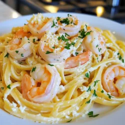 Creamy Garlic Shrimp Linguine Schnelles und Einfaches Rezept