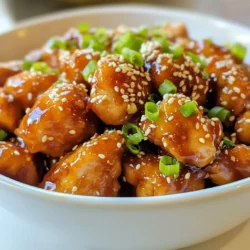 - 450 g Hähnchenbrust, in mundgerechte Stücke geschnitten - 60 ml Honig - 60 ml Sojasauce (vorzugsweise mit niedrigem Natriumgehalt) - 3 Knoblauchzehen, fein gehackt - 1 Esslöffel frischer Ingwer, gerieben - 2 Esslöffel Pflanzenöl - Salz und Pfeffer nach Geschmack - 1 Esslöffel Sesamsamen - 2 Frühlingszwiebeln, gehackt Die Hauptzutaten für die Honig-Knoblauch-Hähnchenhäppchen sind einfach und frisch. Zuerst brauchst du Hähnchenbrust. Sie ist zart und perfekt für kleine Stücke. Der Honig gibt dem Gericht Süße. Sojasauce macht es herzhaft und umami. Knoblauch bringt einen tollen Geschmack. Frischer Ingwer gibt eine angenehme Schärfe. Die Gewürze und Öle sind ebenfalls wichtig. Pflanzenöl hilft beim Braten. Du kannst mit Salz und Pfeffer nach Geschmack würzen. Sesamsamen kommen zum Schluss obendrauf und geben einen schönen Crunch. Für die Garnierung sind Frühlingszwiebeln da. Sie sind frisch und grün. Sie geben Farbe und einen milden Zwiebelgeschmack. Diese Zutaten zusammen machen dein Gericht lecker und einladend. {{ingredient_image_2}} Zuerst mischen wir die Marinade. Nimm eine mittelgroße Schüssel und füge hinzu: - 60 ml Honig - 60 ml Sojasauce - 3 fein gehackte Knoblauchzehen - 1 Esslöffel geriebenen Ingwer - 1 Esslöffel Maisstärke Rühre alles mit einem Schneebesen gut um. Dann kommen die Hähnchenstücke dazu. Achte darauf, dass jedes Stück gut bedeckt ist. Lass das Hähnchen mindestens 20 Minuten marinieren. So ziehen die Aromen tief ein. Erhitze in einer großen Pfanne 2 Esslöffel Pflanzenöl bei mittelhoher Hitze. Wenn das Öl heiß ist, gib die marinierten Hähnchenstücke hinein. Lass sie etwa 4-5 Minuten braten, ohne sie zu bewegen. So bekommst du eine goldene Kruste. Wende das Hähnchen und brate es weitere 5-7 Minuten. Rühre gelegentlich um, bis das Hähnchen gar ist. Es sollte nicht mehr rosa sein. Falls die Sauce in der Pfanne zu dünn ist, nimm das Hähnchen kurz heraus. Lass die Sauce eine Minute köcheln. Gib das Hähnchen zurück in die Pfanne und koche weiter, bis die Sauce dick wird. Schmecke mit Salz und Pfeffer ab. Vor dem Servieren bestreue die Hähnchenhäppchen mit Sesamsamen und gehackten Frühlingszwiebeln. So sieht es toll aus und schmeckt noch besser! Die Marinade ist der Schlüssel zu schmackhaften Honig-Knoblauch-Hähnchenhäppchen. Um die Marinierzeit zu optimieren, lassen Sie das Hähnchen mindestens 20 Minuten ziehen. Je länger, desto besser. Wenn Sie die Aromen intensivieren wollen, können Sie die Marinade über Nacht im Kühlschrank lassen. So kann das Hähnchen noch mehr Geschmack aufnehmen. Die Temperaturkontrolle ist wichtig. Heizen Sie das Öl auf mittlerer Hitze. Wenn das Öl zu heiß wird, brennt das Hähnchen an. Ein guter Trick: Fügen Sie ein kleines Stück Hähnchen hinzu. Wenn es sofort brutzelt, ist das Öl bereit. Achten Sie darauf, das Hähnchen nicht zu oft zu bewegen. So entsteht eine schöne goldene Kruste. Für eine ausgewogene Mahlzeit kombinieren Sie die Häppchen mit gedämpftem Reis oder einem frischen Salat. Um das Gericht schön zu präsentieren, servieren Sie es in einer großen Schüssel. Garnieren Sie es mit frischen Frühlingszwiebeln und Sesamsamen. Das sieht nicht nur toll aus, sondern macht das Essen auch noch leckerer. Pro Tipps Marinade länger ziehen lassen: Lassen Sie das Hähnchen mindestens eine Stunde in der Marinade ziehen, um die Aromen noch intensiver werden zu lassen. Variieren Sie die Beilagen: Servieren Sie die Häppchen mit verschiedenen Beilagen wie asiatischem Gemüse oder in einem Wrap für eine neue Geschmacksrichtung. Richtige Hitze verwenden: Achten Sie darauf, die Pfanne nicht zu überfüllen, da dies die Temperatur senkt und das Hähnchen nicht knusprig wird. Für zusätzliche Textur sorgen: Fügen Sie geröstete Erdnüsse oder Cashews als Topping hinzu, um einen zusätzlichen Crunch zu erzeugen. {{image_4}} Du kannst Rindfleisch oder Tofu für dieses Rezept verwenden. Rindfleisch bringt einen herzhaften Geschmack. Du kannst es in kleine Stücke schneiden und die Marinade ähnlich anwenden. Tofu ist eine tolle vegane Option. Er nimmt die Aromen gut auf, wenn du ihn richtig marinierst. Achte darauf, festen Tofu zu wählen. So wird das Gericht lecker und nahrhaft. Es gibt viele Möglichkeiten, die Saucen zu variieren. Du kannst Teriyaki- oder Hoisinsauce ausprobieren. Diese bringen neue Geschmäcker. Auch das Hinzufügen von Gemüse macht das Gericht bunter. Denke an Paprika, Brokkoli oder Zucchini. Diese kannst du in die Pfanne geben, während das Hähnchen kocht. So wird dein Gericht noch gesünder und schmackhafter. Wenn du glutenfrei essen möchtest, benutze glutenfreie Sojasauce. Diese ist oft leicht erhältlich. Auch für Zuckeralternativen gibt es viele Optionen. Du kannst Agavendicksaft oder Ahornsirup nehmen. Diese Süßstoffe geben dem Gericht einen anderen, aber köstlichen Geschmack. So passt das Rezept besser zu deinen Ernährungsbedürfnissen. Wie lange halten sie sich? Die Honig-Knoblauch-Hähnchenhäppchen sind im Kühlschrank gut bis zu drei Tage haltbar. Lagern Sie sie in einem luftdichten Behälter. So bleiben sie frisch und lecker. Achten Sie darauf, dass das Hähnchen gut abgekühlt ist, bevor Sie es wegstellen. So vermeiden Sie, dass sich Kondenswasser bildet. Schritte zum Einfrieren Wenn Sie die Häppchen länger aufbewahren möchten, können Sie sie einfrieren. Lassen Sie die Hähnchenhäppchen zuerst vollständig abkühlen. Teilen Sie sie in Portionen auf und legen Sie sie in Gefrierbeutel. Drücken Sie die Luft heraus, um Gefrierbrand zu vermeiden. Beschriften Sie die Beutel mit Datum. Sie können die Häppchen bis zu drei Monate im Gefrierfach aufbewahren. Mikrowelle vs. Pfanne Um die Häppchen wieder zu erwärmen, haben Sie zwei Optionen. In der Mikrowelle geht es schnell: Stellen Sie die Häppchen auf einen Teller und erhitzen Sie sie für 1-2 Minuten. Achten Sie darauf, dass sie gleichmäßig warm werden. Die Pfanne bietet eine bessere Textur. Erhitzen Sie etwas Öl in der Pfanne und braten Sie die Häppchen bei mittlerer Hitze für 5-7 Minuten, bis sie heiß sind. So bleiben sie knusprig. Die Zubereitung dauert insgesamt 50 Minuten. Die Vorbereitungszeit beträgt 20 Minuten. Die Kochzeit liegt bei 30 Minuten. Diese Zeit reicht, um das Hähnchen zart und schmackhaft zu machen. Du wirst schnell merken, dass es sich lohnt, so viel Liebe in die Zubereitung zu stecken. Ja, du kannst die Marinade im Voraus machen. Das spart Zeit und gibt dem Hähnchen mehr Geschmack. Bewahre die Marinade in einem luftdichten Behälter im Kühlschrank auf. So bleibt sie frisch für bis zu drei Tage. Wenn du bereit bist, das Gericht zu kochen, mische die Marinade mit dem Hähnchen. Lass es mindestens 20 Minuten marinieren, um die Aromen gut einziehen zu lassen. Zu Honig-Knoblauch-Hühnchen Häppchen passen viele Beilagen. Hier sind einige Ideen: - Gedämpfter Reis: Er ist einfach und neutral im Geschmack. - Frischer Salat: Ein knackiger Salat ergänzt die Süße des Hähnchens. - Gemüse: Probier gedünstetes oder gebratenes Gemüse wie Brokkoli oder Paprika. - Quinoa: Diese gesunde Option bringt einen nussigen Geschmack. - Gebratene Nudeln: Sie sind eine tolle, sättigende Beilage. Diese Kombinationen machen dein Essen noch leckerer und abwechslungsreicher. Zusammenfassend haben wir das Rezept für Honig-Knoblauch-Hühnchen Schritt für Schritt durchgenommen. Wir haben die wichtigsten Zutaten, die Marinade und die Zubereitung besprochen. Zudem gab ich Tipps für Variation und Lagerung. Dieser leckere Genuss ist einfach und schnell gemacht. Egal, ob du für dich oder Gäste kochst, es wird sicher gut ankommen. Probiere es aus und genieße die Aromen!