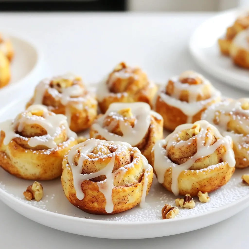 Um köstliche Luftfritteuse Zimtrollen Bissen zuzubereiten, brauchen Sie folgende Zutaten: - 1 Dose gekühlter Zimtrollenteig (8 Rollen) - 60 ml brauner Zucker - 1 Teelöffel gemahlener Zimt - 30 g Butter, geschmolzen - 120 ml Zuckerguss (enthalten in den Zimtrollen) - Optional: 30 g gehackte Nüsse (Walnüsse oder Pekannüsse) für zusätzliche Textur Diese Zutaten ergeben eine süße und herzhafte Kombination, die jeder genießen kann. Falls Sie eine Zutat nicht haben, gibt es tolle Alternativen. Für den Zimtrollenteig können Sie auch selbstgemachten Teig verwenden. Mischen Sie Mehl, Zucker, Hefe und Milch, um einen eigenen Teig zu machen. Anstelle von braunem Zucker können Sie weißen Zucker verwenden. Auch Agavensirup ist eine süße Option. Bei den Nüssen können Sie Mandeln oder Haselnüsse wählen, um den Bissen eine andere Textur zu geben. Der beste Zimtrollenteig hat die richtige Konsistenz. Er sollte weich und leicht klebrig sein. Gekühlte Teige aus dem Supermarkt sind einfach und schnell. Diese Teige sind oft schon perfekt gewürzt. Wenn Sie frischen Teig machen, achten Sie auf die Hefe. Sie muss aktiv sein, um den Teig schön aufgehen zu lassen. Der richtige Teig macht den Unterschied zwischen einem guten und einem großartigen Snack. Zuerst heizen Sie die Luftfritteuse auf 175°C vor. Diese Temperatur sorgt für eine gleichmäßige Garung. Nehmen Sie dann die Dose mit dem Zimtrollenteig. Öffnen Sie sie vorsichtig und trennen Sie den Teig in acht Stücke. Legen Sie jedes Stück auf eine saubere Fläche. Drücken Sie es leicht flach. So wird der Teig später leichter gewürzt. Mischen Sie in einer kleinen Schüssel den braunen Zucker mit dem gemahlenen Zimt. Diese Mischung gibt den Bissen ihren tollen Geschmack. Schmelzen Sie die Butter in der Mikrowelle oder auf dem Herd. Diese Butter hilft, den Zimt-Zucker auf dem Teig zu halten. Beginnen Sie mit dem Bestreichen jedes flachgedrückten Teigstücks mit geschmolzener Butter. Streuen Sie dann etwa einen Teelöffel der Zimt-Zucker-Mischung gleichmäßig darauf. Wenn Sie Nüsse hinzufügen möchten, streuen Sie diese ebenfalls darüber. Rollen Sie den Teig wieder zu einer Kugel. Achten Sie darauf, die Füllung gut einzuschließen. Platzieren Sie die Zimtrollenbissen im Korb der Luftfritteuse. Lassen Sie genug Platz zwischen den Bissen, damit sie gleichmäßig garen. Backen Sie sie für etwa 8-10 Minuten. Sie sind fertig, wenn sie goldbraun und aufgegangen sind. Nach dem Garen nehmen Sie die Bissen vorsichtig heraus und träufeln den Zuckerguss darüber. Für die perfekte Karamellisierung achten Sie darauf, die Bissen nicht zu überladen. Wenn sie zu eng beieinander liegen, garen sie nicht gleichmäßig. Die Hitze muss zirkulieren können. Ein weiterer Tipp: Überprüfen Sie die Bissen nach 5 Minuten. So können Sie sicherstellen, dass sie nicht zu dunkel werden. Ein leichter Puderzuckerüberzug nach dem Garen sorgt für ein schönes Aussehen. Servieren Sie die Bissen warm für den besten Geschmack. Ein häufiger Fehler ist, den Teig nicht richtig zu drücken. Wenn Sie den Teig nicht flach drücken, werden die Bissen nicht gleichmäßig gar. Achten Sie darauf, dass Sie den Teig gleichmäßig ausrollen. Ein weiterer Fehler ist, die Luftfritteuse zu überladen. Lassen Sie genug Platz zwischen den Bissen. So können sie gleichmäßig aufgehen und knusprig werden. Die Süße können Sie leicht anpassen. Wenn Sie es süßer mögen, fügen Sie mehr braunen Zucker hinzu. Für einen kräftigeren Geschmack, experimentieren Sie mit mehr Zimt. Sie können auch Vanilleextrakt oder Muskatnuss hinzufügen. Diese Aromen machen die Bissen noch leckerer und interessanter. Reinigen Sie die Luftfritteuse nach jedem Gebrauch. Lassen Sie den Korb abkühlen, bevor Sie ihn abnehmen. Verwenden Sie warmes Seifenwasser, um den Korb zu reinigen. Ein weicher Schwamm hilft, Rückstände zu entfernen. Vergessen Sie nicht, auch die Außenseite der Luftfritteuse abzuwischen. So bleibt sie sauber und bereit für das nächste Mal. {{image_4}} Du kannst die Zimtrollenbissen leicht anpassen. Probiere verschiedene Füllungen aus, um neue Geschmäcker zu entdecken. Hier sind einige Ideen: - Schokoladenstückchen: Füge kleine Schokoladenstückchen zum Teig hinzu. Sie schmelzen und geben einen tollen Geschmack. - Früchte: Nutze Beeren oder Apfelstücke für eine fruchtige Note. Sie bringen Frische und Süße. - Käse: Für einen herzhaften Twist kannst du Frischkäse oder Ricotta verwenden. Das macht die Bissen cremig und lecker. Wenn du vegan oder glutenfrei essen möchtest, gibt es tolle Alternativen: - Veganer Teig: Suche nach einem veganen Zimtrollenteig. Viele Marken bieten jetzt pflanzliche Optionen an. - Glutenfreier Teig: Nutze glutenfreien Teig, der aus Reis- oder Mandelmehl gemacht ist. Achte darauf, dass er gut aufgeht. - Milchalternativen: Verwende pflanzliche Butter und Milch wie Mandel- oder Hafermilch für die Füllung. Um deine Zimtrollenbissen noch besser zu machen, füge kreative Toppings hinzu. Hier sind einige Vorschläge: - Nüsse: Streue gehackte Walnüsse oder Pekannüsse für einen knusprigen Biss. - Karamellsauce: Träufle etwas Karamellsauce über die Bissen für eine süße Überraschung. - Kreuzkümmel: Ein Hauch von Kreuzkümmel kann den Geschmack intensivieren und eine warme Note geben. Experimentiere mit diesen Ideen, um deine eigenen perfekten Zimtrollenbissen zu kreieren! Um Ihre Zimtrollen Bissen frisch zu halten, bewahren Sie sie in einem luftdichten Behälter auf. Stellen Sie sicher, dass sie vollständig abgekühlt sind, bevor Sie sie lagern. So verhindern Sie, dass sie matschig werden. Sie können sie auch in Frischhaltefolie einwickeln, um die Frische zu bewahren. Lagern Sie die Bissen an einem kühlen, trockenen Ort in Ihrer Küche. Wenn Sie die Zimtrollen Bissen erneut aufwärmen möchten, können Sie Ihre Luftfritteuse nutzen. Stellen Sie die Temperatur auf 160°C (320°F) ein. Legen Sie die Bissen für etwa 3-5 Minuten hinein. So werden sie wieder warm und knusprig. Alternativ können Sie die Bissen auch in der Mikrowelle aufwärmen, aber achten Sie darauf, sie nicht zu lange zu erhitzen. Das könnte sie gummiartig machen. Die Zimtrollen Bissen halten sich bei richtiger Lagerung etwa 3-4 Tage. Nach dieser Zeit können sie an Geschmack und Textur verlieren. Wenn Sie sie länger aufbewahren möchten, frieren Sie sie ein. In einem gefrierfesten Behälter bleiben sie bis zu 3 Monate frisch. Vor dem Verzehr einfach über Nacht im Kühlschrank auftauen. Es dauert etwa 8-10 Minuten, um Zimtrollen Bissen in der Luftfritteuse zu garen. Die Temperatur sollte bei 175°C (350°F) liegen. Achte darauf, dass die Bissen goldbraun sind. Wenn du sie zu lange garst, können sie trocken werden. Ja, du kannst den Zimtrollenteig im Voraus zubereiten. Bereite die Füllung und forme die Bissen. Lege sie dann in den Kühlschrank. Du kannst sie später direkt in die Luftfritteuse geben. Achte darauf, dass du sie vor dem Garen auf Raumtemperatur bringst. So werden sie gleichmäßig gegart. In der Luftfritteuse kannst du viele leckere Snacks zubereiten. Hier sind einige Vorschläge: - Luftfritteuse Pommes Frites - Hähnchenflügel mit würziger Marinade - Gebackene Äpfel mit Zimt und Zucker - Gemüsechips aus verschiedenen Gemüsesorten Diese Rezepte sind einfach und bringen Abwechslung in deine Küche. Zimtrollen Bissen sind einfach und lecker. Wir haben alle Zutaten, Anleitungen, und Tipps behandelt. Du kannst mit Varianten und Füllungen experimentieren. Denke daran, die häufigsten Fehler zu vermeiden. Richtig lagern und aufwärmen ist wichtig für den Geschmack. Mit diesen Informationen bist du bereit, großartige Zimtrollen Bissen zuzubereiten. Viel Spaß beim Kochen und guten Appetit!