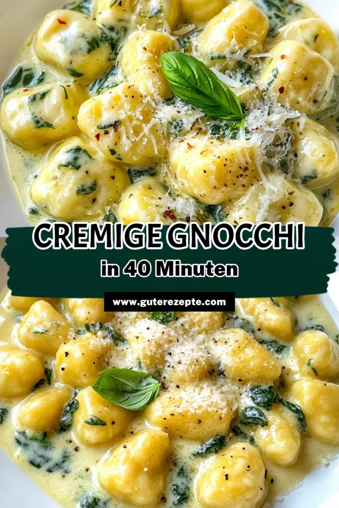 Entdecke unser Rezept für cremige Spinat-Ricotta-Gnocchi, die perfekte Wahl für Liebhaber von vegetarischen Gnocchi. Diese hausgemachten Gnocchi sind nicht nur einfach zuzubereiten, sondern auch ein köstliches Spinat-Ricotta-Gericht. Lass dich von der Kombination aus Ricotta, Spinat und Parmesan verzaubern. Probiere es aus und teile deine Kreation! #GnocchiRezept #VegetarischeGnocchi #CremigeGnocchi #HausgemachteGnocchi