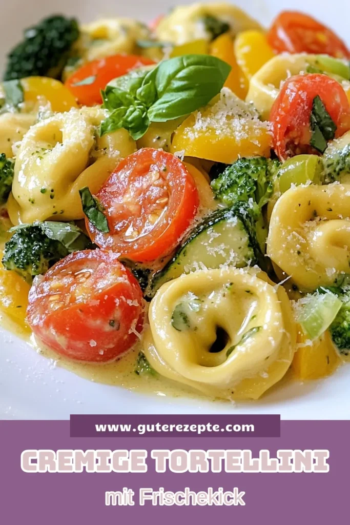 Entdecken Sie unser köstliches Rezept für cremige Tortellini Primavera! Diese cremige Tortellini Primavera vereint frische Zutaten und leckeres Gemüse in schnellen Pasta Gerichte, die perfekt für ein einfaches Abendessen sind. Ideal für Liebhaber der italienischen Küche und perfekte vegetarische Pasta Rezepte. Lassen Sie sich von Tortellini mit Gemüse begeistern und probieren Sie es heute aus! #Tortellini #Vegetarisch #Pasta #ItalienischeKüche