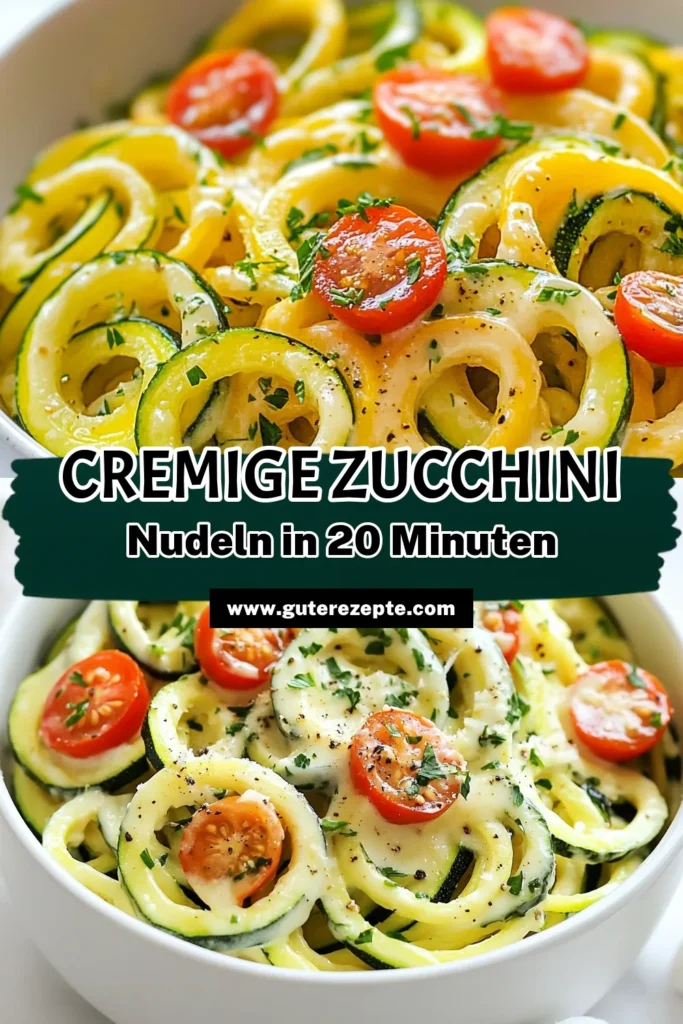 Entdecken Sie unser köstliches Rezept für cremige Alfredo Zucchini-Nudeln! Diese gesunde Pasta-Alternative ist einfach zuzubereiten und perfekt für vegetarische Mahlzeiten. Mit frischer Alfredo Sauce mit Zucchini, zartem Parmesan und aromatischem Knoblauch werden Sie diese Zucchini Nudeln Rezept lieben. Probieren Sie es aus und genießen Sie eine leichte, cremige Köstlichkeit. Speichern Sie dieses Rezept für Ihre nächste Mahlzeit! #ZucchiniNudeln #GesundePasta #EinfacheRezepte #Vegetarisch