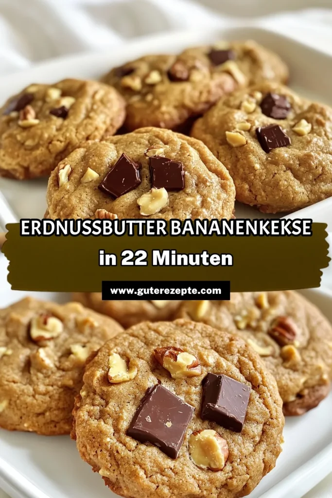 Entdecke das perfekte Rezept für Erdnussbutter-Bananen-Frühstückskekse, die nicht nur lecker, sondern auch gesund sind! Mit reifen Bananen, natürlicher Erdnussbutter und Haferflocken sind diese Kekse schnell gemacht und ideal für ein nahrhaftes Frühstück zum Mitnehmen. Probiere das Rezept aus und verwöhne dich mit einer einfachen und köstlichen Lösung für deinen Morgen. Klicke jetzt für die vollständigen Anweisungen! #Frühstückskekse #VeganesRezept #GesundeSnacks #Erdnussbutter