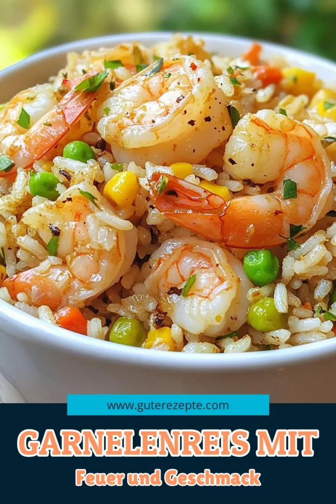 Entdecke dieses köstliche Rezept für Chili Knoblauch Garnelen Reis! Dieser gebratene Reis mit Garnelen kombiniert zarte Garnelen mit frischem Gemüse für ein schnelles, asiatisches Abendessen. Ideal für alle, die einfache Garnelen Rezepte lieben. Perfekt für eine schnelle Mahlzeit. Probiere es aus und genieße jeden Biss. Speichere dir das Rezept für einen leckeren schnellen Fried Rice mit Gemüse! #ChiliKnoblauchGarnelenReis #FriedRice #GarnelenRezeptEinfach #AsiatischeRezepte