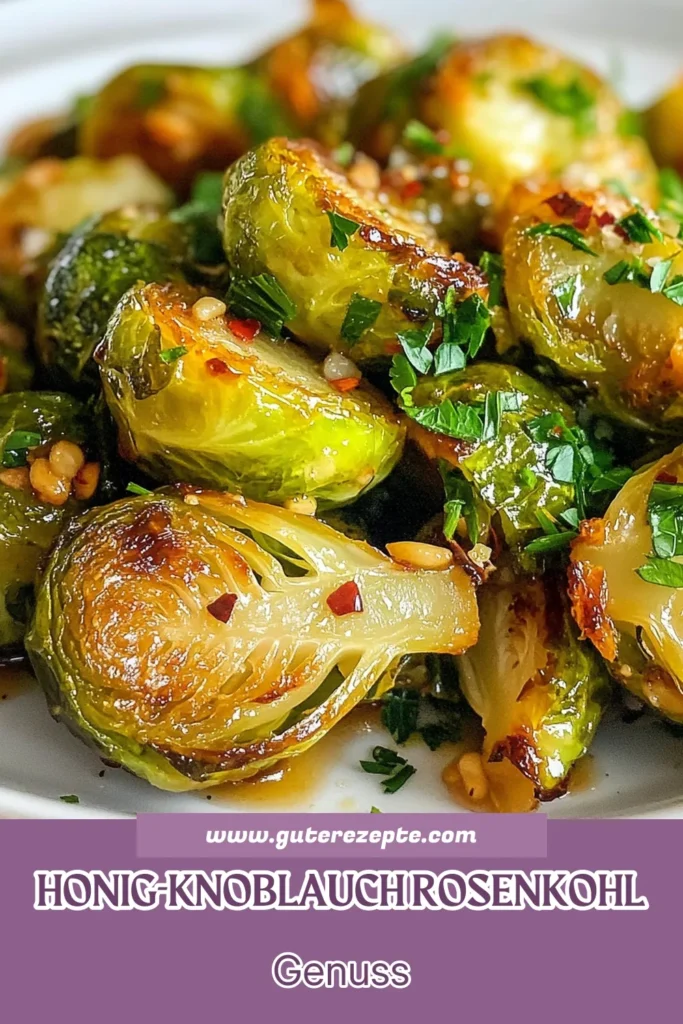 Entdecken Sie diese köstliche Honig-Knoblauch-Röstung von Rosenkohl! Perfekt als vegetarische Beilage, ist dieses Rezept nicht nur einfach zuzubereiten, sondern auch gesund. Verwenden Sie frische Zutaten für eine leckere Geschmacksexplosion. Ideal für alle, die nach gesunden Rosenkohlgerichten suchen. Probieren Sie dieses einfache Rosenkohlrezept aus und bringen Sie neuen Schwung in Ihre Mahlzeiten! Speichern und teilen Sie es! #RöstungRosenkohlRezepte #vegetarischeBeilagen #gesundeRosenkohlgerichte #einfacheRosenkohlrezepte