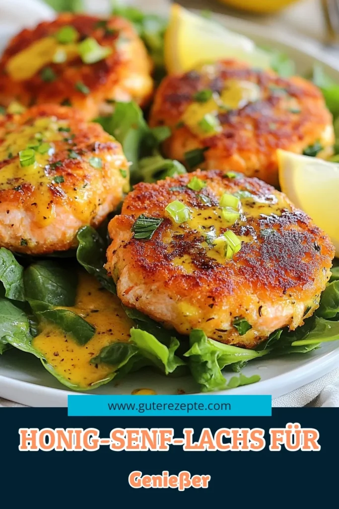 Entdecken Sie das köstliche Rezept für Honig-Senf-Lachs-Patties! Diese gesunden Fisch-Patties sind einfach zuzubereiten und perfekt für jede Mahlzeit. Mit Wildlachs und proteinreichen Zutaten bieten sie nicht nur Geschmack, sondern auch Nährstoffe. Ideal für schnelle Abendessen oder meal prep. Speichern Sie dieses einfache Lachs-Rezept für Ihre nächste Kochsession! #HonigSenfLachsPatties #GesundeFischPatties #EinfacheLachsRezepte #ProteinreicheLachsgerichte