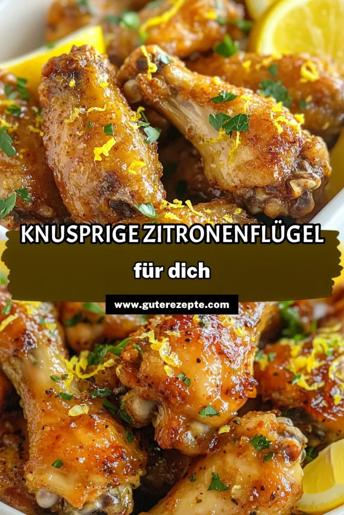 Entdecken Sie unser einfaches Rezept für Zitronen-Pfeffer-Hühnchenflügel! Diese gesunden Ofen-Hühnchenflügel sind perfekt für jeden Anlass und überzeugen mit einer würzigen Hühnerflügel Marinade, die für knusprige Hühnchenflügel im Backofen sorgt. Bereiten Sie sich auf ein Geschmackserlebnis vor, das einfach zuzubereiten ist. Jetzt ausprobieren und die Familie beeindrucken! #ZitronenPfeffer #Hühnchenflügel #GesundeRezepte #KnusprigeFlügel