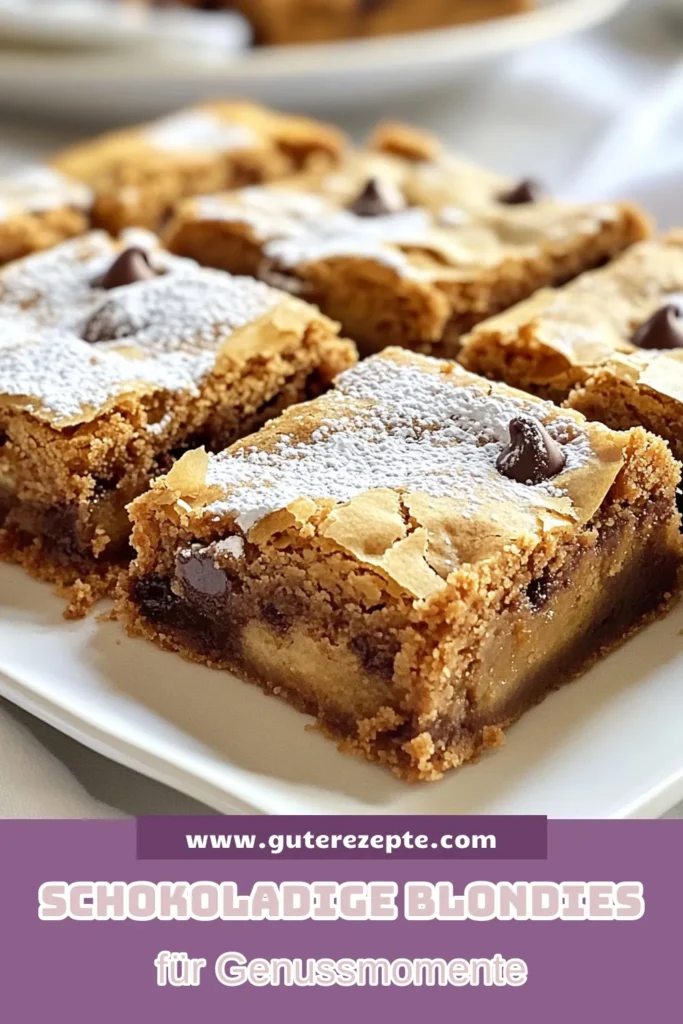 Entdecke unser köstliches Schokoladen Blondies Rezept, perfekt für jeden Anlass! Diese einfachen Blondies mit Nüssen sind schnell zubereitet und versprechen süßen Genuss. Die Choco-Love Blondies sind saftig, schokoladig und ein Hit bei Groß und Klein. Lass dich von der einfachen Zubereitung begeistern und backe noch heute! Speichere das Rezept und teile deine Kreationen! #BlondiesBacken #SchokoladenBlondiesRezept #EinfacheBlondies #BlondiesMitNüssen