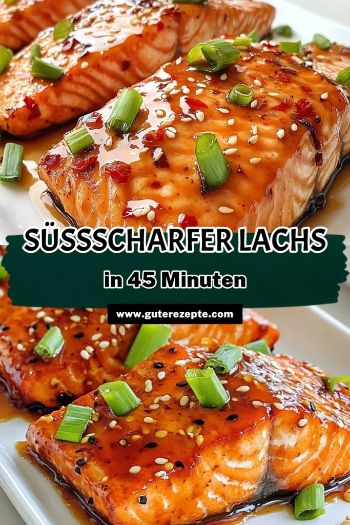 Entdecken Sie unser einfaches Lachsgericht: Süß-scharfer Thai-Lachs! Dieses köstliche Thai-Chili-Rezept kombiniert zarte Lachsfilets mit einer scharfen Chilisauce, perfekt mariniert für einen intensiven Geschmack. Bereiten Sie gebackenen Lachs zu, der in nur 45 Minuten fertig ist. Ideal für ein schnelles Abendessen oder besondere Anlässe. Speichern Sie dieses Rezept und bringen Sie asiatische Aromen in Ihre Küche! #SüßscharferThaiLachs #LachsfiletsMitChilisauce #ThaiChiliRezept #GebackenerLachsMarinieren
