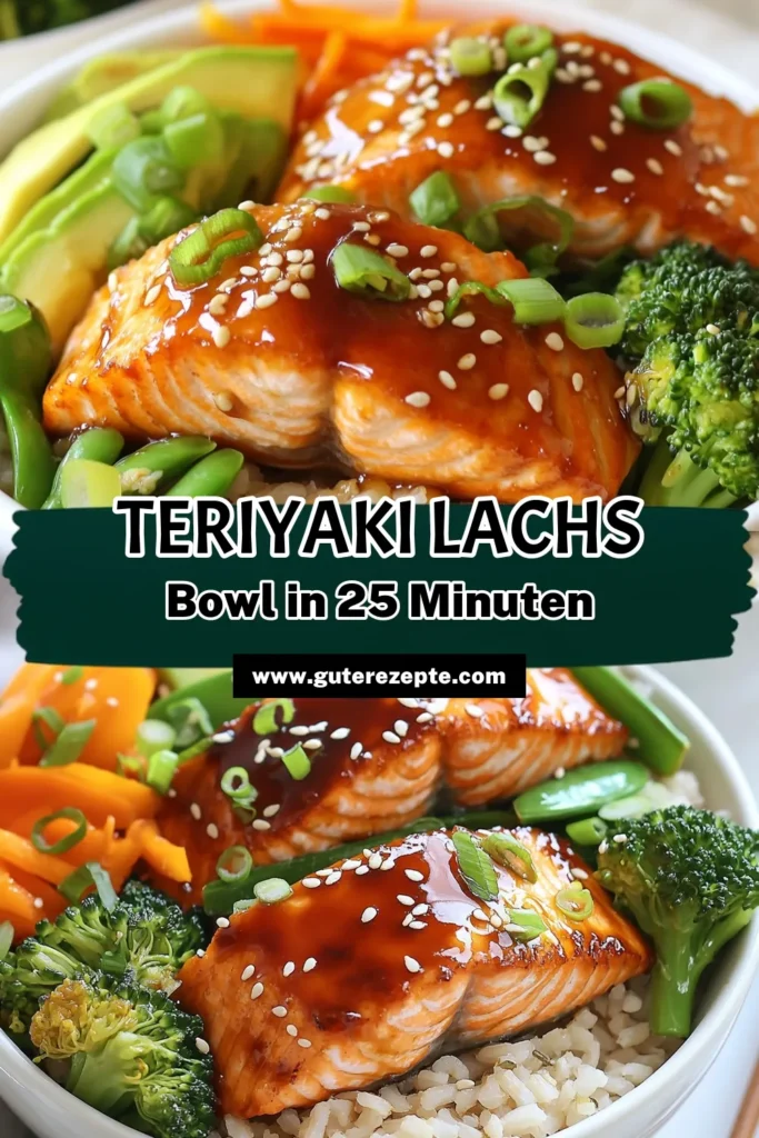 Entdecken Sie köstliche Sesam-Teriyaki-Lachs-Bowls – das perfekte Lachs-Bowl Rezept für schnelle Abendessen Ideen! Diese gesunden Lachsrezepte sind nicht nur einfach zuzubereiten, sondern auch reich an Aromen. Verwenden Sie Teriyaki-Sauce für ein verführerisches Geschmackserlebnis. Ideal für ein leichtes und gesundes Abendessen. Speichern Sie das Rezept und probieren Sie es aus! #SesamTeriyakiLachs #LachsBowlRezept #GesundeLachsrezepte #SchnelleAbendessenIdeen