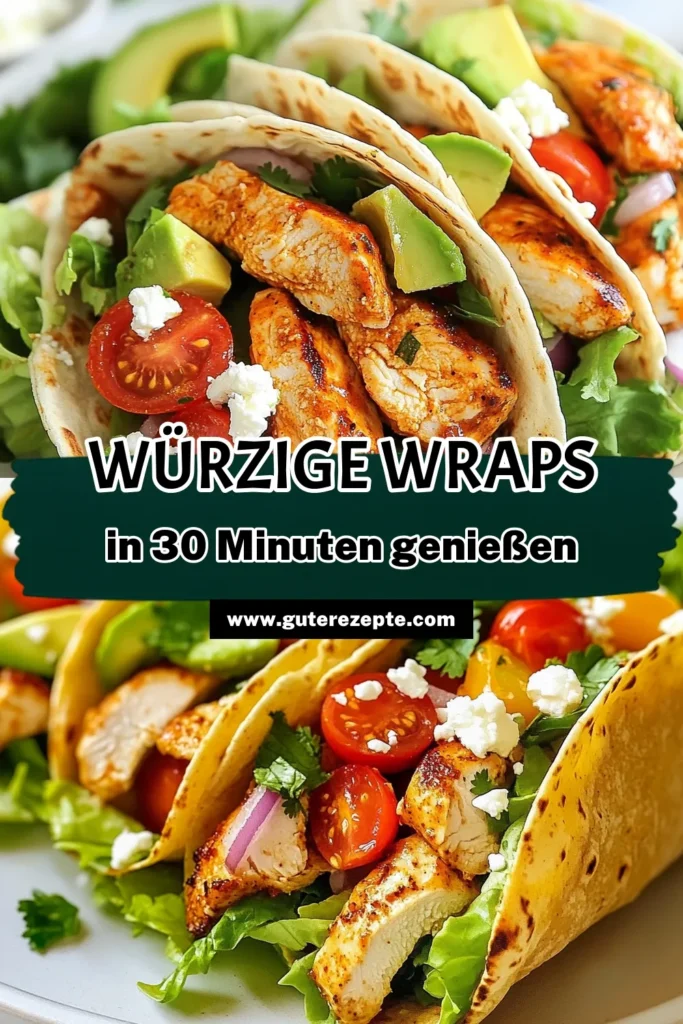 Entdecke die köstlichen und gesunden Chipotle-Hähnchen-Wraps! Dieses würzige Wrap-Rezept kombiniert saftige Hähnchenstreifen mit aromatischer Chipotle-Sauce, frischen Gemüsen und schwarzen Bohnen. Ideal für eine nahrhafte Mahlzeit. Perfekt für alle, die nach einfachen Chipotle-Rezepten suchen und gesunde Tortilla-Füllungen lieben. Probiere dieses Hähnchen-Rezept mit Bohnen jetzt aus und genieße! #ChipotleHähnchenWraps #WürzigeWrapRezepte #HähnchenRezepte #GesundeTortillaFüllungen