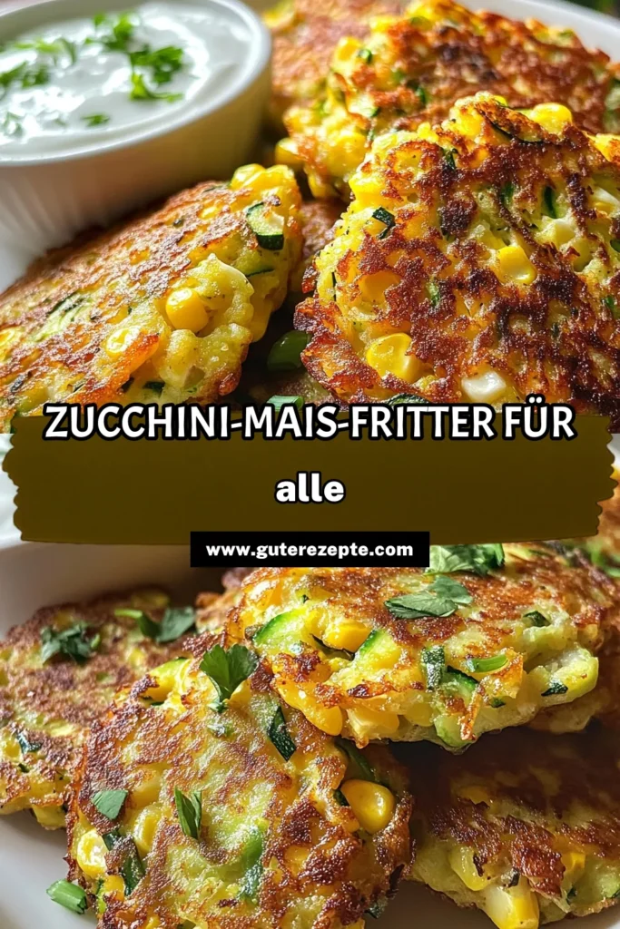 Entdecken Sie unser einfaches Zucchini Fritter Rezept für köstliche Mais Fritter! Diese vegetarischen Fritter Ideen vereinen Zucchini und Mais Snacks zu einem gesunden Genuss. Perfekt für jede Gelegenheit! Mit nur wenigen Zutaten zubereitet, sind diese gesunden Fritter Varianten schnell gemacht und einfach zu genießen. Probieren Sie es aus und speichern Sie das Rezept für später! #ZucchiniFritter #MaisFritter #VegetarischEssen #GesundeSnacks