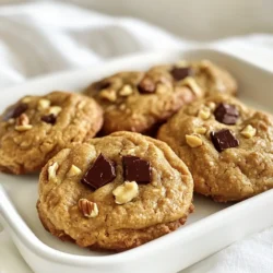 Für die Kekse benötigst du: - 2 reife Bananen, gut zerdrückt - 1 Tasse natürliche Erdnussbutter - 1/2 Tasse Haferflocken - 1/4 Tasse Honig oder Ahornsirup - 1/2 Teelöffel Vanilleextrakt - 1/2 Teelöffel Backpulver - 1/4 Teelöffel Salz Diese Zutaten bilden die Basis für die Kekse. Die reifen Bananen geben Süße und Feuchtigkeit. Die Erdnussbutter sorgt für einen tollen Geschmack und die nötige Bindung. Haferflocken machen die Kekse nahrhaft und geben einen schönen Biss. Wenn du etwas mehr Abwechslung möchtest, kannst du hinzufügen: - 1/4 Tasse Zartbitterschokoladenstückchen - 1/4 Tasse gehackte Walnüsse oder Mandeln Diese Zutaten sind nicht nötig, aber sie bringen zusätzlichen Crunch und Geschmack. Die Schokolade macht die Kekse süßer, während die Nüsse einen schönen Kontrast schaffen. Wähle die besten Bananen aus. Sie sollten gut reif sein, also braune Flecken haben. Eine natürliche Erdnussbutter ohne Zusatzstoffe ist ideal. So bleibt der Geschmack rein. Achte darauf, dass die Haferflocken glutenfrei sind, wenn du das brauchst. Frische Nüsse sind knuspriger und gesünder. Heize deinen Ofen auf 175°C vor. Das ist wichtig, damit die Kekse gleichmäßig backen. Lege ein Backblech mit Backpapier aus. So kleben die Kekse nicht fest. In einer großen Schüssel zerdrücke zwei reife Bananen. Mische sie gut, bis sie ganz glatt sind. Füge dann eine Tasse natürliche Erdnussbutter hinzu. Es gibt einen tollen Geschmack! Gib auch 1/4 Tasse Honig oder Ahornsirup dazu. Das macht die Kekse süß. Ein 1/2 Teelöffel Vanilleextrakt verstärkt das Aroma. Mische alles gut, bis es gleichmäßig aussieht. Nehme eine separate Schüssel. Vermenge 1/2 Tasse Haferflocken, 1/2 Teelöffel Backpulver und 1/4 Teelöffel Salz. Rühre die trockenen Zutaten in die feuchte Mischung. Mische alles vorsichtig, bis es gerade so verbunden ist. Falls du magst, füge 1/4 Tasse Zartbitterschokoladenstückchen oder gehackte Nüsse hinzu. Das gibt den Keksen mehr Textur und Geschmack. Mit einem Esslöffel nimm große Portionen des Teigs. Setze sie auf das Backblech. Drücke die Keksportionen leicht flach. Backe die Kekse 10-12 Minuten. Sie sind fertig, wenn die Ränder goldbraun sind. Lass sie einige Minuten abkühlen, bevor du sie auf ein Kuchengitter legst. Um die Kekse weich zu machen, achte darauf, die Bananen gut zu zerdrücken. Je reifer die Bananen, desto süßer und weicher werden die Kekse. Ein weiterer Trick ist, die Kekse nicht zu lange zu backen. Halte sie im Ofen nur bis die Ränder goldbraun sind. Lass sie dann auf dem Blech abkühlen. So bleiben sie schön weich. Um den Geschmack zu verbessern, kannst du Zartbitterschokoladenstückchen und Nüsse hinzufügen. Das gibt den Keksen einen tollen Crunch. Du kannst auch etwas Zimt oder Muskatnuss hinzufügen. Diese Gewürze bringen Wärme und Tiefe in den Geschmack. Experimentiere mit verschiedenen Nüssen, um deinen perfekten Keks zu finden. Für eine gesündere Version, verwende Erdnussbutter ohne Zuckerzusatz. Du kannst auch Honig durch Agavendicksaft ersetzen, wenn du es vegan magst. Wenn du glutenfrei backen möchtest, nimm glutenfreie Haferflocken. Diese kleinen Änderungen machen die Kekse nahrhaft und lecker. {{image_4}} Du kannst die Erdnussbutter-Bananen-Frühstückskekse leicht anpassen. Füge verschiedene Nüsse hinzu, wie Mandeln oder Haselnüsse. Diese Nüsse geben den Keksen einen tollen Crunch. Du kannst auch Zartbitterschokoladenstückchen hinzufügen, um eine süße Note zu bekommen. Schokolade und Erdnussbutter harmonieren perfekt und machen die Kekse noch leckerer. Anstelle von Honig kannst du auch Ahornsirup verwenden. Beide Süßungsmittel bringen einen köstlichen Geschmack. Wenn du auf Zucker verzichten möchtest, probiere Stevia oder ein anderes Süßungsmittel. Diese Optionen helfen, die Kekse süß zu machen, ohne zu viel Zucker zu nutzen. Trockenfrüchte sind eine großartige Ergänzung. Rosinen, Cranberries oder Aprikosen verleihen den Keksen mehr Geschmack und eine fruchtige Note. Du kannst auch Chiasamen oder Leinsamen hinzufügen, um die Kekse nahrhafter zu machen. Diese Zusätze machen die Kekse nicht nur lecker, sondern auch gesund. Um die Erdnussbutter-Bananen-Frühstückskekse frisch zu halten, lege sie in einen luftdichten Behälter. Ich empfehle, sie zwischen Lagen von Backpapier zu schichten. So kleben sie nicht zusammen. Die Kekse schmecken am besten, wenn sie frisch sind. Aber sie bleiben auch einige Tage gut. Diese Kekse halten sich bei Raumtemperatur etwa vier bis fünf Tage. Wenn du sie länger aufbewahren möchtest, kannst du sie einfrieren. Lege die Kekse in einen gefrierfesten Beutel. Sie bleiben bis zu drei Monate frisch. Zum Aufwärmen, lass sie einfach bei Raumtemperatur auftauen oder erwärme sie kurz in der Mikrowelle. Um die Frische der Kekse zu verbessern, füge etwas extra Honig oder Ahornsirup hinzu. Dies hilft, die Feuchtigkeit zu bewahren. Außerdem kannst du sie vor dem Lagern in den Kühlschrank legen. So bleiben sie länger frisch und lecker. Die Kekse halten sich gut. Du kannst sie bis zu einer Woche in einem luftdichten Behälter lagern. Wenn du sie länger aufbewahren möchtest, friere sie ein. So bleiben sie frisch bis zu drei Monate. Ja, die Kekse sind leicht vegan zu machen. Ersetze den Honig durch Agavendicksaft oder einen anderen pflanzlichen Süßstoff. Achte auch darauf, eine vegane Erdnussbutter zu wählen, um sicherzugehen. Wenn deine Kekse nicht aufgegangen sind, könnte das am Backpulver liegen. Stelle sicher, dass es frisch ist. Zu viel Feuchtigkeit oder das falsche Mischverhältnis kann ebenfalls die Ursache sein. Ja, du kannst glutenfreie Haferflocken verwenden. Achte darauf, dass sie als glutenfrei gekennzeichnet sind. So kannst du die Kekse ohne Gluten genießen. Das Backen mit Kindern macht viel Spaß! Lass sie beim Messen der Zutaten helfen. Sie können auch die Bananen zerdrücken und den Teig umrühren. So lernen sie spielerisch und genießen das Ergebnis! Diese Erdnussbutter-Bananen-Frühstückskekse sind einfach zuzubereiten und lecker. Wir haben die Hauptzutaten durch zusätzliche Optionen ergänzt, um den Geschmack zu verbessern. Mit Schritt-für-Schritt-Anleitungen und hilfreichen Tipps zum Backen haben Sie alles, was Sie brauchen. Variationen wie Nüsse oder Trockenfrüchte bringen Abwechslung in das Rezept. Denken Sie daran, die Kekse richtig zu lagern, damit sie frisch bleiben. Probieren Sie diese Kekse aus und genießen Sie gesunde Snacks für jeden Tag!