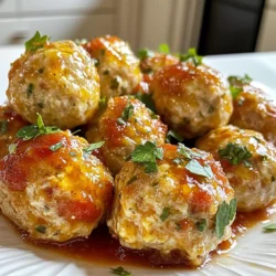 - 450 g gemahlenes Hähnchenfleisch - 3 Knoblauchzehen, fein gehackt - 60 g frische Petersilie, gehackt Die Hauptzutaten sind der Schlüssel zu diesen Hähnchenbällchen. Das gemahlene Hähnchenfleisch gibt die Basis. Der Knoblauch bringt einen kräftigen Geschmack. Frische Petersilie sorgt für Farbe und Frische. - 1 Teelöffel Zwiebelpulver - 1 Teelöffel getrockneter Oregano - Salz und Pfeffer nach Geschmack Die Gewürze bringen Tiefe in den Geschmack. Zwiebelpulver und Oregano sind einfach und sehr effektiv. Salz und Pfeffer geben den letzten Schliff. - 2 Esslöffel Olivenöl (zum Braten) - Marinara-Soße (zum Servieren) Olivenöl ist ideal zum Braten der Bällchen. Es sorgt für eine schöne goldbraune Farbe. Marinara-Soße passt perfekt dazu. Sie macht das Gericht noch köstlicher. {{ingredient_image_2}} Zuerst nimmst du eine große Schüssel. Gib das gemahlene Hähnchenfleisch hinein. Füge die fein gehackten Knoblauchzehen hinzu. Jetzt kommen die gehackte Petersilie und das Basilikum dazu. Streue den frisch geriebenen Parmesan darüber. Dann gib die Semmelbrösel, das Ei, Zwiebelpulver und Oregano dazu. Vergiss nicht, mit Salz und Pfeffer abzuschmecken. Mische alles gut, bis die Zutaten gleichmäßig verteilt sind. Jetzt ist es Zeit, die Hähnchenbällchen zu formen. Nimm eine kleine Menge der Mischung in die Hand. Rolle sie zu kleinen Bällchen, etwa 2,5 cm groß. Lege die Bällchen auf ein mit Backpapier belegtes Blech. Erhitze 2 Esslöffel Olivenöl in einer Pfanne bei mittlerer Hitze. Wenn das Öl heiß ist, lege die Hähnchenbällchen vorsichtig hinein. Brate die Bällchen in Chargen, damit sie genug Platz haben. Brate sie etwa 2-3 Minuten auf jeder Seite. Sie sollten eine schöne goldbraune Farbe bekommen. Sobald alle Bällchen angebraten sind, lege sie zurück auf das Backblech. Heize den Ofen auf 200°C vor. Jetzt kommen die angebratenen Bällchen in den Ofen. Backe die Bällchen für 15-20 Minuten. Sie sind fertig, wenn die Innentemperatur 74°C erreicht. Jetzt kannst du die Hähnchenbällchen servieren. Sie passen gut zu Marinara-Soße oder über Pasta. Um die besten Hähnchenbällchen zu machen, achte auf die Größe. Ideal sind etwa 2,5 cm große Bällchen. Diese Größe sorgt für ein gleichmäßiges Garen. Ein weiterer Trick ist, deine Hände mit Wasser zu befeuchten. So klebt das Hähnchenfleisch nicht an deinen Händen. Das Formen wird dadurch viel einfacher. Die Aromen sind wichtig für die Hähnchenbällchen. Du kannst zusätzliche Kräuter wie Thymian oder Rosmarin hinzufügen. Diese geben mehr Tiefe und Vielfalt. Verwende frisches Basilikum statt getrocknetem. Frisches Basilikum hat einen besseren Geschmack und mehr Aroma. Es hebt deine Bällchen auf ein neues Level. Serviere die Hähnchenbällchen auf einer schönen Platte. Beträufle sie mit Marinara-Soße für mehr Geschmack. Du kannst auch frische Petersilie darüber streuen. Das sieht toll aus. Verwende kleine Spieße, um das Essen zu erleichtern. So können deine Gäste einfach zugreifen und genießen. Pro Tipps Frische Kräuter verwenden: Verwenden Sie frische Kräuter anstelle von getrockneten, um den Geschmack der Bällchen zu intensivieren. Fleisch gut würzen: Achten Sie darauf, das Hähnchenfleisch ausreichend zu würzen, um die Aromen zu verstärken. Die Bällchen gleichmäßig formen: Achten Sie darauf, die Bällchen gleichmäßig zu formen, damit sie gleichmäßig garen. Mit einer Soße experimentieren: Probieren Sie verschiedene Soßen wie Pesto oder Joghurtdip für eine abwechslungsreiche Serviermöglichkeit. {{image_4}} Um die Knoblauch-Kräuter-Hähnchenbällchen spannender zu machen, füge Gemüse hinzu. Zucchini oder Karotten passen gut. Diese Zutaten machen die Bällchen saftiger und gesünder. Du kannst auch Rinder- oder Schweinefleisch verwenden, wenn du Abwechslung magst. Diese Fleischsorten bringen einen anderen Geschmack. Sie sind eine tolle Alternative zum Hähnchen. Wenn du auf Gluten achtest, gibt es gute Alternativen. Verwende glutenfreie Semmelbrösel. Diese sind leicht zu finden und schmecken gut. Du kannst auch gemahlene Mandeln als Bindemittel nutzen. Sie geben den Bällchen eine nussige Note und halten sie zusammen. Diese Optionen machen das Rezept für jeden zugänglich. Für eine vegetarische Variante ersetze das Hähnchenfleisch. Du kannst pflanzliches Hackfleisch oder Kichererbsen verwenden. Diese Zutaten bieten einen tollen Geschmack und sind proteinreich. Sie machen die Bällchen ebenfalls lecker und sättigend. So kannst du alle Geschmäcker ansprechen. Um übrig gebliebene Knoblauch-Kräuter-Hähnchenbällchen frisch zu halten, lege sie in einen luftdichten Behälter. Das verhindert, dass sie austrocknen oder Gerüche aufnehmen. Füge ein Blatt Küchenpapier hinzu, um die Feuchtigkeit zu kontrollieren. So bleiben die Bällchen saftig und lecker. Die Haltbarkeit im Kühlschrank beträgt etwa 3 bis 4 Tage. Achte darauf, sie innerhalb dieser Zeit zu essen. Wenn du einen unangenehmen Geruch oder eine veränderte Textur bemerkst, wirf sie weg. Sicherheit geht vor! Um die Bällchen einzufrieren, lege sie auf ein Backblech und stelle sie für etwa eine Stunde ins Gefrierfach. So frieren sie einzeln ein und kleben nicht zusammen. Danach kannst du sie in einen gefriergeeigneten Beutel oder Behälter umfüllen. Wenn du die Bällchen aufwärmen möchtest, nimm sie einfach aus dem Gefrierfach. Lasse sie über Nacht im Kühlschrank auftauen. Du kannst sie dann im Ofen bei 180°C erwärmen oder in der Mikrowelle aufwärmen. Achte darauf, dass sie vollständig erhitzt sind, damit sie gut schmecken. Die Hähnchenbällchen halten sich etwa 3 bis 4 Tage im Kühlschrank. Lagern Sie sie in einem luftdichten Behälter. Achten Sie darauf, dass die Bällchen vollständig abgekühlt sind, bevor Sie sie aufbewahren. So bleibt ihre saftige Textur erhalten. Wenn Sie die Bällchen länger aufbewahren möchten, denken Sie ans Einfrieren. Ja, Sie können die Bällchen im Voraus zubereiten. Formen Sie die Bällchen und lagern Sie sie im Kühlschrank für bis zu 24 Stunden. Das spart Zeit bei der Zubereitung. Sie können auch die Bällchen einfrieren. Legen Sie sie in eine einzelne Schicht auf ein Backblech und frieren Sie sie ein. Danach können Sie sie in einen Behälter umfüllen. So bleiben sie frisch und bereit zum Kochen. Um die Bällchen schärfer zu machen, fügen Sie scharfe Gewürze hinzu. Chili-Pulver oder Cayenne-Pfeffer sind gute Optionen. Sie können auch scharfe Saucen wie Sriracha oder Tabasco in die Mischung einarbeiten. Beginnen Sie mit einer kleinen Menge und probieren Sie die Mischung, bevor Sie mehr hinzufügen. So stellen Sie sicher, dass der Geschmack perfekt ist. Dieses Rezept für Hähnchenbällchen ist einfach und macht Spaß. Wir haben die Hauptzutaten wie Hähnchenfleisch und Gewürze besprochen. Auch Tipps zum Formen und Servieren wurden gegeben. Außerdem lernst du Variationen und Lagerinformationen kennen. Jetzt bist du bereit, deine eigenen Hähnchenbällchen zuzubereiten. Experimentiere mit Aromen und genieße die vielen Möglichkeiten. Viel Spaß beim Kochen!