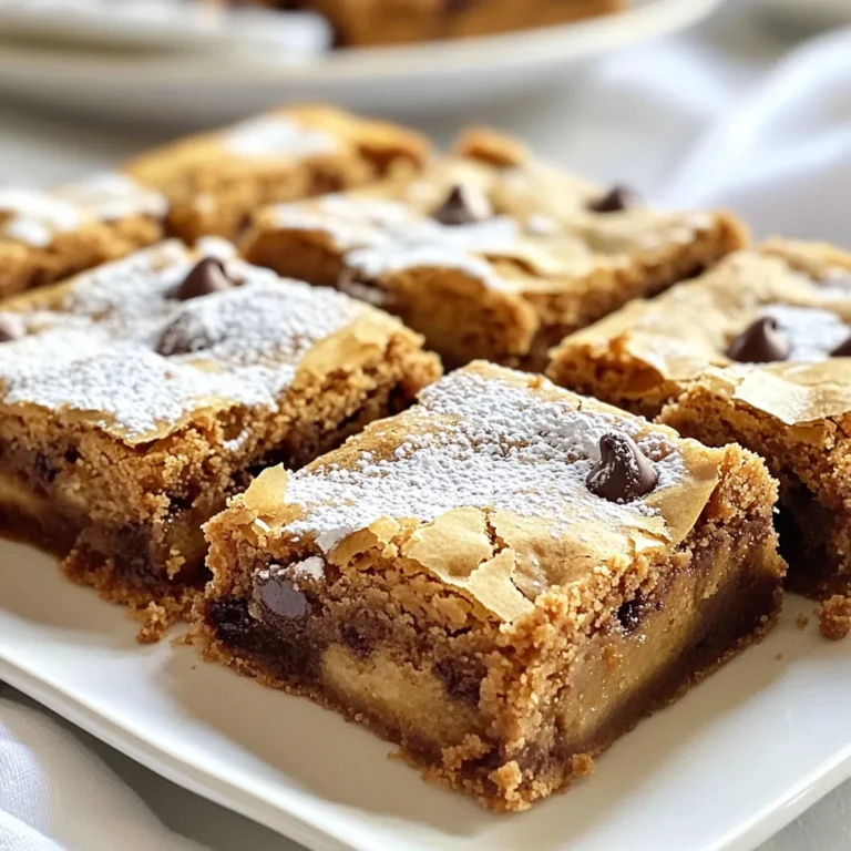 Um die besten Blondies zu backen, benötigst du folgende Zutaten: - 1 Tasse ungesalzene Butter, geschmolzen - 1 Tasse brauner Zucker, fest gepackt - 1/2 Tasse Kristallzucker - 2 große Eier - 2 Teelöffel Vanilleextrakt - 2 Tassen Allzweckmehl - 1 Teelöffel Backpulver - 1/2 Teelöffel Backnatron - 1/4 Teelöffel Salz - 1 Tasse Schokoladenstückchen (halb-süß oder Milchschokolade) - 1/2 Tasse gehackte Nüsse (optional, Walnüsse oder Pekannüsse) Die Wahl der Zutaten beeinflusst den Geschmack. Verwende frische Eier für die beste Textur. Wähle gute Qualität bei der Schokolade. Sie gibt den Blondies ihren besonderen Geschmack. Achte darauf, dass die Butter ungesalzen ist. So hast du die Kontrolle über den Salzgehalt. Der braune Zucker sorgt für eine feuchte und geschmackvolle Konsistenz. Wenn du eine glutenfreie Option suchst, ersetze das Allzweckmehl durch eine glutenfreie Mischung. Für Veganer, nutze pflanzliche Butter und Leinsamen als Ei-Ersatz. Diese Anpassungen funktionieren gut und die Blondies bleiben lecker. Wenn du Nüsse nicht magst, lasse sie einfach weg. Du kannst auch andere Zutaten wie getrocknete Früchte probieren. {{ingredient_image_2}} Heize deinen Ofen auf 175°C vor. Nimm eine Backform von 23x33 cm. Fette die Form gut ein oder lege sie mit Backpapier aus. So kannst du die Blondies später leicht herausnehmen. In einer großen Schüssel vermische die geschmolzene Butter, den braunen Zucker und den Kristallzucker. Rühre alles gut zusammen, bis die Mischung glatt ist. Füge nun die Eier einzeln hinzu und rühre sie gut unter. Gib den Vanilleextrakt dazu und mische alles, bis es gut verbunden ist. In einer anderen Schüssel vermenge das Allzweckmehl, das Backpulver, das Backnatron und das Salz. Rühre alles gut durch, damit sich die Zutaten gleichmäßig verteilen. Gib die trockenen Zutaten nach und nach zu den feuchten Zutaten. Mische vorsichtig, bis alles gerade so vermengt ist. Achte darauf, nicht zu viel zu rühren. Füge nun die Schokoladenstückchen und die Nüsse hinzu, falls du welche verwendest. Hebe sie vorsichtig unter den Teig. Gieße den Teig in die vorbereitete Backform und verteile ihn gleichmäßig. Backe die Blondies für 25 bis 30 Minuten. Ein Zahnstocher sollte sauber herauskommen oder mit wenigen feuchten Krümeln. Lass die Blondies kurz abkühlen, bevor du sie in Stücke schneidest. Um die richtige Konsistenz zu erreichen, achte auf die Butter. Sie muss geschmolzen, aber nicht heiß sein. So bleibt der Teig schön cremig. Mische die feuchten Zutaten gut. Das macht die Blondies luftig. Wenn du die trockenen Zutaten hinzufügst, mische sie nur kurz. Zu viel Rühren macht sie zäh, und das wollen wir nicht. Die Blondies sollten innen weich und außen leicht knusprig sein. Ein häufiger Fehler ist, den Ofen nicht vorzuheizen. Dadurch backen die Blondies ungleichmäßig. Überprüfe auch die Backzeit. Nach 25 Minuten solltest du einen Zahnstocher nutzen. Wenn er sauber herauskommt, sind sie fertig. Ein weiterer Fehler ist, die Blondies zu lange in der Form zu lassen. Lass sie nur 10 Minuten abkühlen, bevor du sie herausnimmst. So bleiben sie saftig. Serviere die Blondies warm oder bei Zimmertemperatur. Du kannst sie mit Puderzucker bestäuben. Das sieht hübsch aus und schmeckt gut. Eine Kugel Vanilleeis passt perfekt dazu. Du kannst auch frische Beeren dazugeben. Sie bringen Farbe auf den Teller. Ein schöner Teller macht die Blondies noch einladender. Pro Tipps Butter richtig schmelzen: Achte darauf, dass die Butter vollständig geschmolzen ist, aber nicht zu heiß wird, um eine gleichmäßige Textur der Blondies zu gewährleisten. Richtige Backzeit: Überprüfe die Blondies einige Minuten vor dem Ende der Backzeit, um ein Überbacken und Austrocknen zu vermeiden. Jeder Ofen kann unterschiedlich sein. Variationen ausprobieren: Experimentiere mit verschiedenen Schokoladensorten oder Nüssen, um deinen Blondies einen persönlichen Touch zu verleihen und den Geschmack zu variieren. Abkühlzeit respektieren: Lass die Blondies ausreichend abkühlen, bevor du sie schneidest, damit sie ihre Form behalten und nicht zerbröckeln. {{image_4}} Um deine Blondies einzigartig zu machen, probiere verschiedene Zutaten aus. Eine tolle Idee ist, Nüsse hinzuzufügen. Walnüsse oder Pekannüsse passen perfekt. Du kannst auch andere Schokoladensorten verwenden, wie weiße oder dunkle Schokolade. Diese Zutaten geben Geschmack und Textur. Für mehr Fruchtgeschmack füge getrocknete Cranberries oder Kirschen hinzu. Das macht die Blondies frisch und lecker. Wenn du nach einer veganen Version suchst, ersetze die Eier durch Apfelmus oder Leinsamen. Nutze pflanzliche Butter und achte darauf, dass der Zucker vegan ist. Für glutenfreie Blondies, benutze glutenfreies Mehl. Diese Optionen sind einfach und lecker. So können auch Menschen mit speziellen Diäten die Blondies genießen. Im Herbst passen Kürbis und Gewürze wunderbar in die Blondies. Füge ein wenig Kürbispüree und Zimt hinzu. Das bringt einen warmen Geschmack. Im Winter probiere Zimt und Muskatnuss für eine festliche Note. Du kannst auch frische Äpfel oder Birnen hinzufügen. Diese saisonalen Varianten machen deine Blondies zu einem besonderen Genuss für jede Jahreszeit. Um die Blondies frisch zu halten, lege sie in einen luftdichten Behälter. Dies schützt sie vor Luft und Feuchtigkeit. Du kannst auch ein Stück Backpapier zwischen die Schichten legen. So bleiben sie weich und lecker. Lagere die Blondies bei Raumtemperatur. Sie sind so am besten. Ja, du kannst Blondies einfrieren. Schneide sie in Stücke, bevor du sie einfrierst. Lege die Stücke in einen gefrierfesten Behälter oder in einen Beutel. Vergiss nicht, das Datum darauf zu schreiben. So weißt du, wie lange sie schon da sind. Um sie zu genießen, lasse sie einfach bei Raumtemperatur auftauen. Die Blondies bleiben bei Raumtemperatur etwa eine Woche frisch. Wenn du sie im Kühlschrank lagerst, halten sie sich bis zu zwei Wochen. Im Gefrierfach sind sie bis zu drei Monate haltbar. Achte darauf, sie gut zu verpacken. So bleiben sie länger lecker und saftig. Um die Blondies weicher zu machen, benutze mehr Butter. Du kannst auch etwas weniger Mehl hinzufügen. Achte darauf, den Teig nicht zu lange zu mischen. Wenn du die Blondies backst, überprüfe sie frühzeitig. Ein Zahnstocher sollte leicht feuchte Krümel haben, nicht ganz trocken. Ja, du kannst verschiedene Schokoladensorten verwenden. Milchschokolade macht die Blondies süßer. Zartbittere Schokolade bringt mehr Tiefe. Du kannst auch weiße Schokolade oder Schokoladenstückchen mit verschiedenen Geschmacksrichtungen probieren. Lass deiner Kreativität freien Lauf! Wenn du keine Nüsse magst oder Allergien hast, lasse sie einfach weg. Du kannst stattdessen Extra-Schokoladenstückchen oder getrocknete Früchte wie Cranberries verwenden. Diese Optionen geben den Blondies einen anderen Geschmack und eine schöne Textur. Backe die Blondies für 25 bis 30 Minuten bei 175°C. Überprüfe sie mit einem Zahnstocher. Wenn er sauber oder mit ein paar feuchten Krümeln herauskommt, sind sie fertig. Lass sie danach etwas abkühlen, bevor du sie schneidest. Zusammenfassend haben wir die wichtigsten Schritte für köstliche Schokoladenstückchen-Blondies behandelt. Du weißt jetzt, welche Zutaten nötig sind und wie du sie nach deinem Geschmack anpassen kannst. Die Schritt-für-Schritt-Anleitung macht das Backen einfach. Außerdem hast du Tipps für die perfekte Konsistenz und kreative Variationen kennengelernt. Jetzt liegt es an dir, deine eigenen Blondies zu kreieren und zu genießen. Probiere es einfach aus, und lasse deinen Geschmack entscheiden!