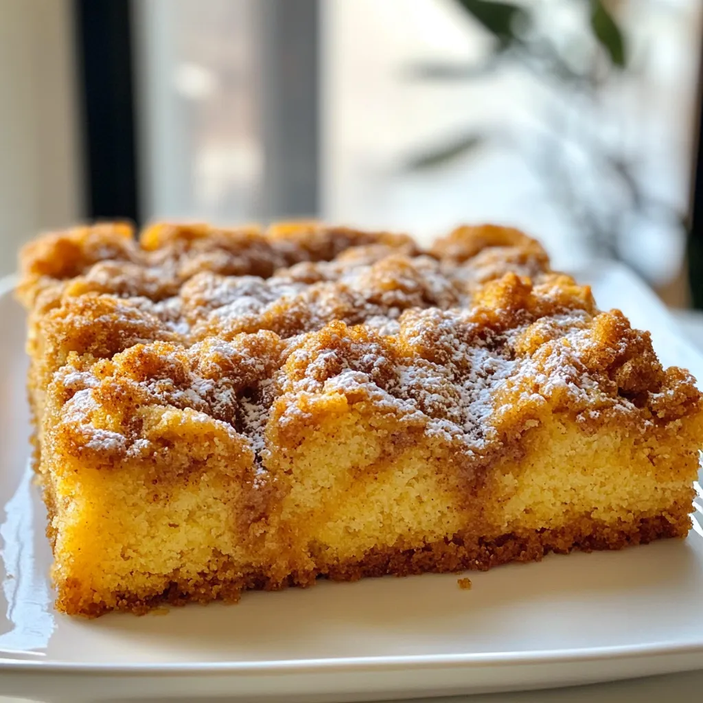 - 2 Tassen Allzweckmehl - 1 Tasse Kristallzucker - 1/2 Tasse ungesalzene Butter, weich - 1 Tasse Sauerrahm - 3 große Eier - 1 TL Vanilleextrakt - 1 TL Backpulver - 1/2 TL Natron - 1/2 TL Salz - 2 TL gemahlener Zimt - 2 Tassen Allzweckmehl - 1 TL Backpulver - 1/2 TL Natron - 1/2 TL Salz - 2 TL gemahlener Zimt - 1/4 Tasse brauner Zucker, fest verpackt - 1/2 Tasse gehackte Walnüsse oder Pekannüsse Die Hauptzutaten bilden die Basis für unseren Kaffeekuchen. Die Kombination aus Mehl, Zucker und Butter sorgt für eine perfekte Textur. Sauerrahm macht den Kuchen schön feucht. Jedes Ei bringt Luftigkeit und Struktur. Vanilleextrakt fügt einen feinen Geschmack hinzu. Die trockenen Zutaten sind wichtig für die Konsistenz. Sie helfen, den Kuchen gut aufgehen zu lassen. Zimt bringt eine warme Note, die perfekt zu Kaffee passt. Die optionalen Zutaten, wie der braune Zucker und die Nüsse, bringen zusätzlichen Geschmack. Nüsse sorgen für einen knackigen Biss und bereichern den Kaffeekuchen. Wenn Sie Nüsse mögen, fügen Sie sie ruhig hinzu. {{ingredient_image_2}} Heize deinen Ofen auf 175 °C vor. Nimm eine 23x33 cm große Backform. Fette sie mit Butter ein und bestäube sie mit Mehl. Alternativ kannst du Backpapier verwenden. Das macht das Entnehmen des Kuchens leichter. Nimm eine mittelgroße Schüssel. Vermische dort 1 Tasse Mehl, 1/4 Tasse braunen Zucker und 2 TL gemahlenen Zimt. Wenn du Nüsse magst, füge die gehackten Nüsse hinzu. Nimm 1/4 Tasse weiche Butter und vermenge alles. Die Mischung sollte krümelig werden. Stelle die Streusel zur Seite. In einer großen Schüssel schlägst du die weiche Butter mit dem Kristallzucker. Mische, bis die Mischung leicht und luftig ist. Füge dann nacheinander die drei Eier hinzu. Schlage gut durch nach jeder Zugabe. Zum Schluss kommt der Vanilleextrakt dazu. In einer anderen Schüssel vermischst du das restliche Mehl, Backpulver, Natron und Salz. Nutze einen Schneebesen, um alles gut zu vermengen. Füge nun die trockenen Zutaten schrittweise zu der feuchten Mischung hinzu. Wechsle dabei mit dem Sauerrahm. Beginne und ende mit der trockenen Mischung. Rühre nur so lange, bis alles gerade vermischt ist. Gieße die Hälfte des Teigs in die vorbereitete Form. Verteile ihn gleichmäßig. Streue die Hälfte des Streusel-Toppings darauf. Gieße den restlichen Teig darüber und glätte die Oberfläche. Füge dann das verbleibende Streusel-Topping hinzu. Stelle die Form in den vorgeheizten Ofen. Backe den Kuchen für 35-40 Minuten. Ein Zahnstocher sollte sauber herauskommen, wenn du ihn in die Mitte steckst. Achte darauf, dass der Kuchen nicht überbacken wird. Lass den Kuchen etwa 15 Minuten in der Form abkühlen. Danach lege ihn auf ein Kuchenrost, um vollständig abzukühlen. Um den perfekten Kaffeekuchen zu backen, folge diesen Schritten: - Heize den Ofen immer vor. - Bereite die Backform gut vor. - Mische die Zutaten nicht zu lange. - Lass den Kuchen nicht zu lange backen. - Überprüfe die Garzeit mit einem Zahnstocher. Diese Tipps helfen dir, einen saftigen und lockeren Kuchen zu bekommen. Walnüsse oder Pekannüsse passen am besten. Ich empfehle, die Nüsse grob zu hacken. So bleiben sie knusprig. Wenn du keine Nüsse magst, kannst du sie auch weglassen. Der Kuchen schmeckt auch ohne Nüsse lecker. Du kannst den Kuchen ganz leicht variieren. Probiere, etwas Kakao hinzuzufügen. Schokoladenstückchen sind auch eine gute Idee. Wenn du es fruchtig magst, füge Äpfel oder Birnen hinzu. Diese Variationen machen deinen Kaffeekuchen noch interessanter. Pro Tipps Die Butter richtig vorbereiten: Stellen Sie sicher, dass die Butter weich und bei Zimmertemperatur ist, damit sie sich besser mit dem Zucker vermengen lässt und das Gebäck fluffiger wird. Zimt frisch mahlen: Verwenden Sie frisch gemahlenen Zimt für einen intensiveren Geschmack. Ganze Zimtstangen können in einer Gewürzmühle oder einem Mixer pulverisiert werden. Streusel nicht zu lange kneten: Mischen Sie die Streusel nur so lange, bis sie krümelig sind. Übermäßiges Kneten kann dazu führen, dass sie zu fest werden. Kuchen richtig abkühlen lassen: Lassen Sie den Kuchen nach dem Backen in der Form abkühlen, um ein Brechen zu vermeiden. Ein Kuchenrost ermöglicht eine gleichmäßige Abkühlung. {{image_4}} Wenn Sie glutenfrei backen möchten, verwenden Sie glutenfreies Mehl. Es gibt viele gute Marken, die einen 1:1 Ersatz bieten. Achten Sie darauf, das Mehl gut zu mischen, um die Konsistenz zu erhalten. Der Kaffeekuchen wird genauso lecker sein! Sauerrahm bringt Feuchtigkeit in den Kuchen. Wenn Sie keinen haben, können Sie griechischen Joghurt verwenden. Auch Buttermilch ist eine gute Wahl. Beide Optionen geben dem Kuchen eine ähnliche Textur und Geschmack. Zimt ist klassisch, doch Sie können auch andere Gewürze ausprobieren. Muskatnuss oder Vanille verleihen eine interessante Note. Auch Schokoladenstückchen oder getrocknete Früchte passen gut. Lassen Sie Ihrer Fantasie freien Lauf! Nach dem Backen sollte der Kuchen abkühlen. Lassen Sie ihn etwa 15 Minuten in der Form. Danach legen Sie ihn auf ein Kuchengitter. Der Kuchen bleibt bei Raumtemperatur in einer abgedeckten Box bis zu drei Tage frisch. Wenn Sie ihn kühlen, verlängert sich die Haltbarkeit. Im Kühlschrank bleibt der Kuchen bis zu einer Woche gut. Sie können den Kuchen auch einfrieren. Warten Sie, bis er vollständig abgekühlt ist. Schneiden Sie ihn in Stücke. Wickeln Sie jedes Stück gut in Frischhaltefolie ein. Legen Sie die Stücke dann in einen gefrierfesten Beutel. So bleibt der Kuchen bis zu drei Monate frisch. Zum Auftauen lassen Sie ihn einfach bei Raumtemperatur stehen. Um die Frische zu bewahren, lagern Sie den Kuchen in einem luftdichten Behälter. Fügen Sie ein Stück Brot hinzu. Es hilft, die Feuchtigkeit zu halten. Vermeiden Sie es, den Kuchen in der Nähe von stark riechenden Lebensmitteln aufzubewahren. So bleibt der Geschmack rein und lecker. Du kannst den Kaffee-Kuchen bis zu fünf Tage bei Raumtemperatur aufbewahren. Stelle sicher, dass du ihn in einem luftdichten Behälter aufbewahrst. So bleibt er frisch und saftig. Wenn du ihn länger aufbewahren möchtest, lege ihn in den Kühlschrank. Dort hält er sich bis zu einer Woche. Ja, du kannst das Rezept halbieren. Verwende einfach die Hälfte der angegebenen Zutaten. Verwende eine kleinere Backform, etwa 20x20 cm. Achte darauf, die Backzeit zu reduzieren. Prüfe den Kuchen mit einem Zahnstocher, um sicherzustellen, dass er durchgebacken ist. Du kannst griechischen Joghurt als Ersatz für Sauerrahm nutzen. Er hat einen ähnlichen Geschmack und eine ähnliche Konsistenz. Alternativ kannst du auch Milch und Essig mischen. Verwende eine Tasse Milch und einen Esslöffel Essig. Lass es kurz stehen, bis es dick wird. In diesem Artikel habe ich die wichtigsten Zutaten für den perfekten Kaffeekuchen besprochen. Ich habe die wichtigsten Schritte zum Backen erklärt, Tipps für den besten Geschmack gegeben und Variationen vorgestellt. Auch Aufbewahrungshinweise und Antworten auf häufige Fragen finden Sie hier. Denken Sie daran, die richtigen Zutaten zu wählen und Spaß beim Backen zu haben. Mit diesen Tipps gelingt Ihr Kaffeekuchen sicher gut!