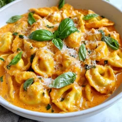 - 2 Tassen Käse-Tortellini (frisch oder gefroren) - 1 Dose (400 g) passierte Tomaten - 1 Tasse Schlagsahne Die Hauptzutaten sind einfach und leicht zu finden. Käse-Tortellini bringen einen tollen Geschmack. Sie machen das Gericht herzhaft und sättigend. Passierte Tomaten sind die Basis der Sauce. Sie geben der Pfanne eine schöne, rote Farbe. Schlagsahne sorgt für die cremige Textur. Sie macht das Gericht besonders lecker. - 1 mittelgroße Zwiebel, gewürfelt - 3 Knoblauchzehen, fein gehackt - 1 Esslöffel Olivenöl - 1 Teelöffel getrockneter Basilikum - 1 Teelöffel getrockneter Oregano - 1/2 Teelöffel rote Pfefferflocken (nach Belieben) - Salz und Pfeffer nach Geschmack Aromatische Zutaten machen das Gericht besonders lecker. Die gewürfelte Zwiebel gibt Süße und Textur. Der Knoblauch bringt einen starken Geschmack. Olivenöl ist wichtig zum Braten. Die getrockneten Kräuter wie Basilikum und Oregano fügen Tiefe hinzu. Rote Pfefferflocken geben einen kleinen Schärfekick. Salz und Pfeffer runden den Geschmack ab. - Frische Basilikumblätter - Geriebener Parmesan Garnituren sind das i-Tüpfelchen. Frische Basilikumblätter sorgen für Farbe und Aroma. Sie bringen einen frischen Geschmack ins Spiel. Geriebener Parmesan ist perfekt zum Bestreuen. Er fügt einen salzigen und nussigen Geschmack hinzu. Beide Garnituren machen das Gericht schön und einladend. {{ingredient_image_2}} Erhitze das Olivenöl in einer großen Pfanne. Füge die gewürfelte Zwiebel hinzu und brate sie. Sie sollte etwa fünf Minuten garen, bis sie weich und durchsichtig ist. Der Duft wird dein Herz erfreuen! Jetzt gib den fein gehackten Knoblauch dazu. Brate ihn kurz mit, etwa ein bis zwei Minuten. Achte darauf, dass der Knoblauch nicht verbrennt. Füge dann die passierten Tomaten hinzu. Rühre die getrockneten Kräuter wie Basilikum und Oregano ein. Wenn du es würzig magst, füge die roten Pfefferflocken hinzu. Lass die Sauce leicht köcheln. Koche währenddessen die Käse-Tortellini. Folge der Packungsanleitung. Normalerweise dauert es nur einige Minuten. Wenn sie fertig sind, gieße sie ab und stelle sie beiseite. Die Tortellini sollten al dente sein, damit sie beim Mischen mit der Sauce nicht matschig werden. Jetzt wird es spannend! Reduziere die Hitze der Sauce. Rühre die Schlagsahne vorsichtig ein. Lass die Sauce für drei bis vier Minuten köcheln. Sie sollte dick und cremig sein. Gib nun die gekochten Tortellini in die Pfanne. Wende sie in der Sauce, bis sie gleichmäßig bedeckt sind. Schmecke mit Salz und Pfeffer ab. Lass alles noch zwei bis drei Minuten kochen. Serviere die cremige Tomaten-Tortellini-Pfanne heiß. Dekoriere sie mit frischen Basilikumblättern und geriebenem Parmesan. So sieht das Gericht nicht nur gut aus, es schmeckt auch wunderbar! Um die richtige Dicke der Sauce zu erreichen, starte mit der richtigen Menge Schlagsahne. Ich empfehle eine Tasse. Mische die Schlagsahne vorsichtig in die passierten Tomaten. Lass die Mischung dann sanft köcheln. Wenn die Sauce zu dick ist, füge etwas Wasser oder Brühe hinzu. Ist sie zu dünn, koche sie einfach länger. Du kannst die Sauce nach deinem Geschmack anpassen. Füge frische Kräuter wie Thymian oder Petersilie hinzu. Das gibt der Pfanne einen frischen Kick. Auch Gemüse wie Zucchini oder Spinat passen gut dazu. Diese Ergänzungen machen das Gericht bunter und nährstoffreicher. Plane deine Zubereitung gut. Koche die Tortellini im Voraus und lagere sie im Kühlschrank. Die Sauce kannst du ebenfalls im Voraus zubereiten. So sparst du Zeit, wenn du das Gericht servieren möchtest. Lagere die Sauce in einem luftdichten Behälter. Sie bleibt frisch für etwa drei Tage. Pro Tipps Frische Zutaten: Verwende frische Tortellini, wenn möglich, für einen besseren Geschmack und eine angenehmere Textur. Variiere die Kräuter: Experimentiere mit frischen Kräutern wie Basilikum oder Oregano für ein intensiveres Aroma. Würze nach Geschmack: Probiere die Sauce während des Kochens und passe die Gewürze nach deinem persönlichen Geschmack an. Garnierung: Füge die frischen Basilikumblätter erst kurz vor dem Servieren hinzu, um ihre Frische und Farbe zu bewahren. {{image_4}} Du kannst deine cremige Tomaten-Tortellini-Pfanne mit Gemüse aufpeppen. Füge einfach Zucchini oder Spinat hinzu. Zucchini bringt einen milden Geschmack und eine schöne Textur. Spinat fügt eine gesunde Note hinzu und sieht toll aus. Beide Optionen sind einfach und schnell zuzubereiten. Schneide das Gemüse klein und brate es mit der Zwiebel an. So bleibt es knackig und frisch. Für mehr Protein kannst du Hähnchen oder Garnelen integrieren. Hähnchenfilets sind eine gute Wahl. Brate sie zuerst in der Pfanne an, bis sie gar sind. Dann entferne sie, bevor du die Zwiebel hinzufügst. Garnelen sind schnell fertig. Füge sie einfach in die Sauce hinzu, wenn du die Schlagsahne einrührst. Beide Optionen machen das Gericht sättigender und leckerer. Wenn du glutenfrei essen möchtest, verwende glutenfreie Tortellini. Diese sind in vielen Supermärkten erhältlich. Achte darauf, die Kochzeit zu überprüfen, da sie etwas anders sein kann. So kannst du das Gericht genießen, ohne auf den Geschmack zu verzichten. Du bekommst die cremige Textur und den vollen Tomatengeschmack, auch mit glutenfreien Optionen. Reste der cremigen Tomaten-Tortellini-Pfanne sollten gut geschützt aufbewahrt werden. Fülle die Reste in einen luftdichten Behälter. Stelle sicher, dass die Pfanne vollständig abgekühlt ist, bevor du sie sicher verschließt. So bleibt der Geschmack frisch. Im Kühlschrank bleiben die Reste etwa 3 bis 4 Tage frisch. Achte darauf, die Pfanne in den ersten 48 Stunden zu essen, um die beste Qualität zu genießen. Wenn du sie länger aufbewahren möchtest, ist das Einfrieren eine gute Option. Um die Tortellini-Pfanne wieder aufzuwärmen, nutze eine Pfanne bei mittlerer Hitze. Füge einen Schuss Wasser oder etwas Sahne hinzu, um die Sauce cremig zu halten. Rühre die Mischung gut um, damit alles gleichmäßig erhitzt wird. Du kannst auch die Mikrowelle nutzen, aber achte darauf, die Pfanne alle 30 Sekunden umzurühren. So bleibt die Textur schön. Die Zubereitung dauert insgesamt 30 Minuten. Die Vorbereitungszeit liegt bei 10 Minuten. In dieser Zeit kannst du die Zwiebel und den Knoblauch schneiden. Die Kochzeit beträgt 20 Minuten. Das gibt dir genug Zeit, die Tortellini und die Sauce zu kochen. Ja, du kannst die Tortellini im Voraus kochen. Koche sie einfach nach Packungsanleitung. Lass sie dann abkühlen und bewahre sie in einem luftdichten Behälter im Kühlschrank auf. So sind sie bereit, wenn du die Pfanne zubereiten möchtest. Achte darauf, sie vor dem Hinzufügen in die Sauce gut abzutrocknen. Zu deiner Cremigen Tomaten-Tortellini-Pfanne passen viele Beilagen. Hier sind einige gute Ideen: - Ein frischer grüner Salat - Knuspriges Baguette oder Ciabatta - Gegrilltes Gemüse - Ein einfacher Tomatensalat Diese Beilagen bringen Abwechslung und ergänzen die Aromen der Tortellini perfekt. Diese Anleitung zeigt, wie Sie eine köstliche cremige Tomaten-Tortellini-Pfanne zubereiten. Wir haben die Hauptzutaten, aromatische Zutaten und Garnituren betrachtet. Die Schritt-für-Schritt-Anleitung hilft Ihnen, die Sauce und die Tortellini perfekt zuzubereiten. Tipps zur Konsistenz und Variationen bieten neue Ideen für Ihr Gericht. Denken Sie an die Lagerinformationen, um Frische zu gewährleisten. Probieren Sie die vorgestellten Beilagen für ein rundes Essen. Mit diesen Tipps wird Ihre nächste Mahlzeit einfach und lecker sein. Genießen Sie das Kochen!