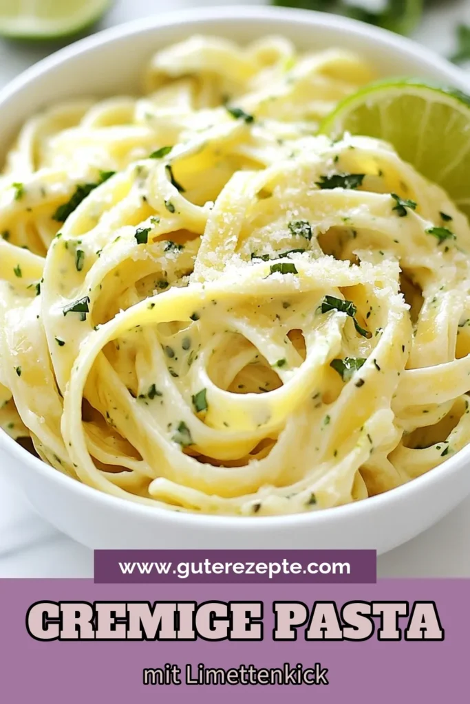 Entdecke das perfekte Sommergericht mit diesem einfachen Limetten Pasta Rezept! Diese cremige Koriander Pasta bringt frischen Geschmack auf deinen Tisch. Mit Fettuccine und einer köstlichen Sahnesoße ist sie schnell zubereitet und ideal für warme Tage. Lass dich von der Kombination aus Koriander und Limette begeistern. Probiere jetzt dieses Rezept für Fettuccine mit Koriander und genieße ein köstliches Essen! #CremigeKorianderPasta #LimettenPastaRezept #EinfachePastaMitSahne #SchnelleSommerPasta