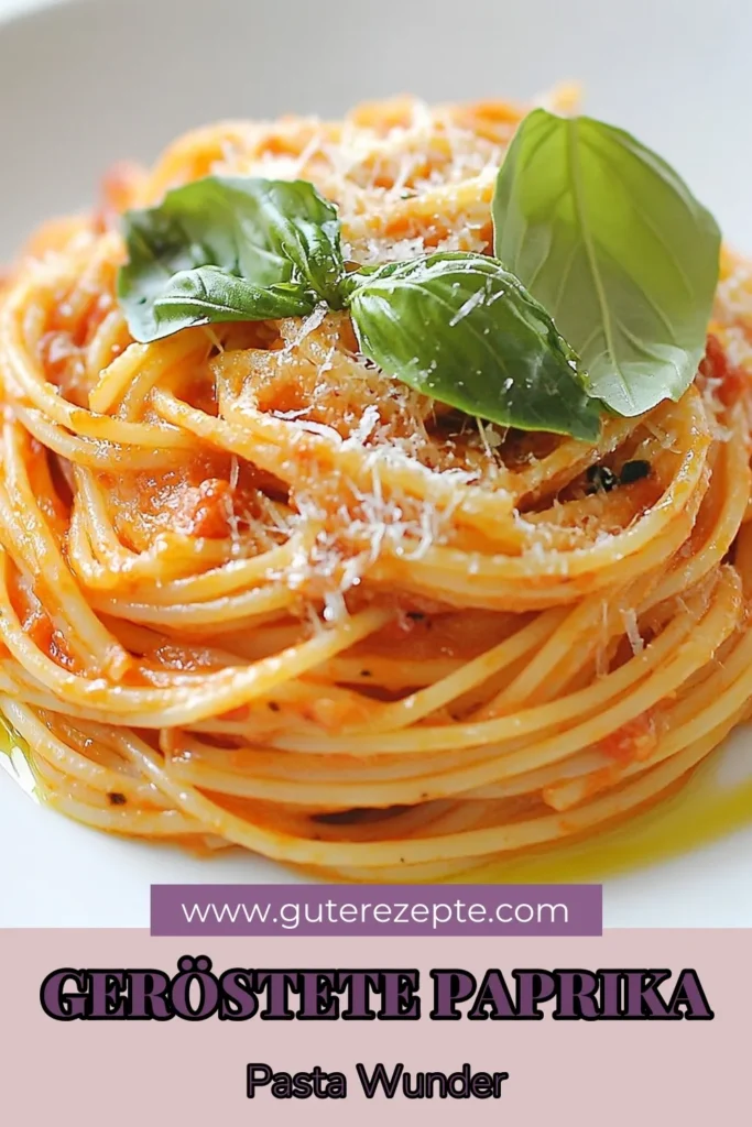 Entdecke dieses köstliche Rezept für geröstete Paprika Pasta! Diese einfache und schnelle Pasta mit Paprika ist perfekt für alle, die nach einem veganen Pasta Rezept suchen. Mit nur wenigen Zutaten zauberst du ein leckeres italienisches Pasta Gericht, das deine ganze Familie begeistern wird. Probiere es aus und lass dich von den Aromen verzaubern! Speichere es dir jetzt! #GeröstetePaprikaPasta #VeganePastaRezept #EinfachePastaGerichte #ItalienischePastaRezepte