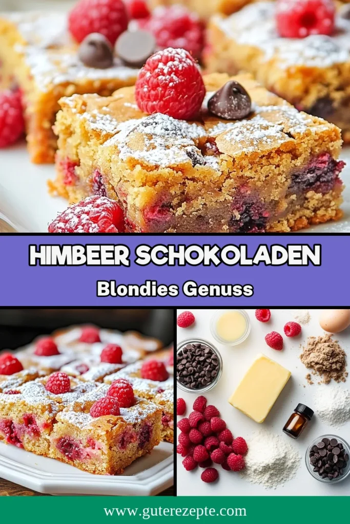 Entdecken Sie unser köstliches Rezept für Himbeer-Schokoladen Blondies! Diese einfachen Blondies mit Himbeeren und Schokolade sind perfekt für jeden Anlass. Mit frischen Himbeeren und zartschmelzenden Schokoladenstückchen, werden sie zum Highlight auf Ihrer Kaffeetafel. Probieren Sie unser Blondies Rezept aus und genießen Sie fruchtige Blondies, die jeder liebt. Speichern Sie dieses Rezept für die nächste Backaktion! #HimbeerBlondies #BlondiesRezept #einfacheBlondies #BlondiesMitSchokolade
