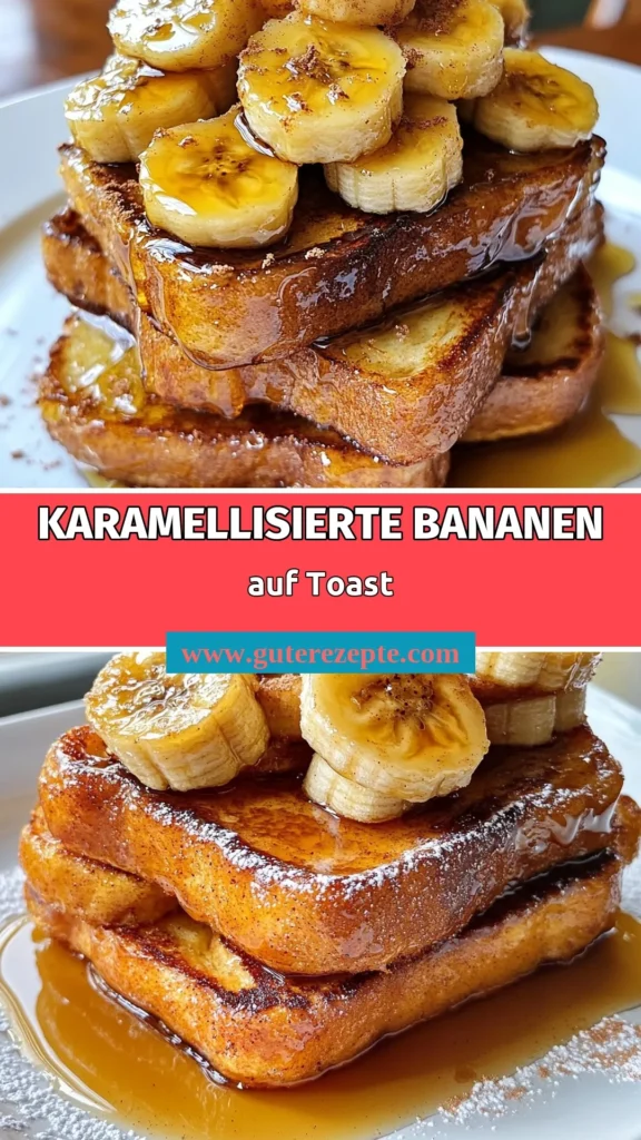 Entdecken Sie dieses köstliche Rezept für Karamellisierte Bananen French Toast, das Ihre Frühstücksrituale aufpeppen wird! Dieses einfaches French Toast Rezept verwendet dicke Scheiben Brioche und perfekt karamellisierte Bananen. Ideal für Frühstücksrezepte mit Bananen, wird es schnell zum Favoriten. Bereiten Sie heute Ihr Brioche French Toast Rezept vor und genießen Sie ein unvergessliches Frühstückserlebnis! Jetzt ausprobieren! #FrenchToast #Frühstücksrezepte #Bananen #Rezeptideen