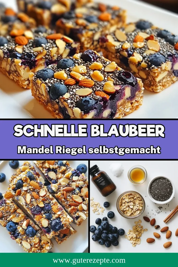 Entdecke das köstliche Rezept für Blaubeer Mandel Riegel! Diese gesunden Energie Riegel sind perfekt für unterwegs und einfach selbstgemacht. Mit den gesunden Zutaten wie Haferflocken und Mandeln sind sie die ideale Wahl für pflanzliche Snacks. Probiere jetzt dieses einfache Haferflocken Riegel Rezept und genieße nährstoffreiche Energie für deinen Tag! Speichere dir dieses Rezept! #BlaubeerMandelRiegel #gesundeEnergieRiegel #HaferflockenRiegelRezept #pflanzlicheSnacks