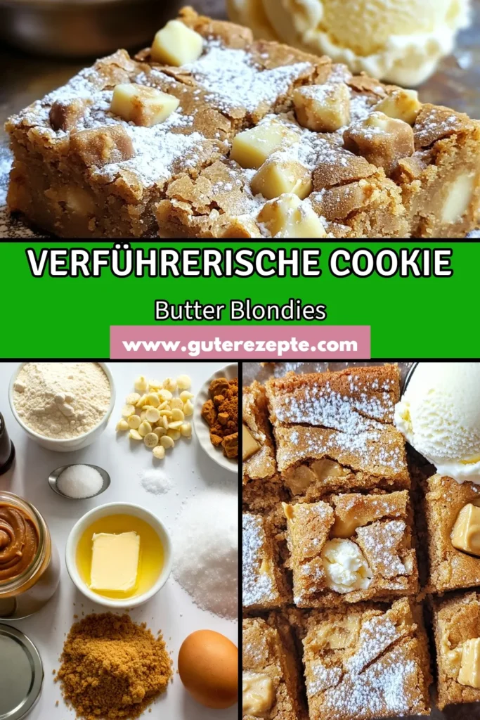 Entdecke dieses unwiderstehliche Blondie Rezept für Cookie Butter Blondies! Diese einfachen Blondies sind mit weißer Schokolade und knackigen Speculoos-Keksen verfeinert. Perfekt für eine süße Belohnung oder als Partygebäck. Lass dich von diesem köstlichen Rezept inspirieren und teile mit Freunden! Jetzt ausprobieren und genießen! #CookieButterBlondies #BlondieRezept #einfacheBlondies #SpeculoosKekseRezept