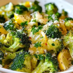 - 2 große Brokkoli-Köpfe, in Röschen geschnitten - 4 Knoblauchzehen, fein gehackt - 3 Esslöffel Olivenöl Die Hauptzutaten sind einfach. Brokkoli bringt viele Nährstoffe mit. Er ist reich an Vitaminen und Mineralstoffen. Knoblauch gibt dem Gericht einen tollen Geschmack. Das Olivenöl sorgt für eine schöne Textur beim Rösten. - Abrieb von 1 Zitrone - 2 Esslöffel frisch gepresster Zitronensaft - ½ Teelöffel rote Pfefferflocken (optional) Die Gewürze sind wichtig für das Aroma. Zitronenabrieb bringt Frische in das Gericht. Zitronensaft gibt einen tollen, säuerlichen Kick. Rote Pfefferflocken fügen eine mild-würzige Note hinzu. Sie sind optional, aber sehr empfehlenswert. - ¼ Tasse geriebener Parmesan (optional) - Frische Petersilie zur Garnitur Parmesan ist eine köstliche Ergänzung. Er schmilzt und gibt dem Brokkoli einen reichen Geschmack. Petersilie macht das Gericht frischer und bunter. Diese Zutaten sind nicht notwendig, aber sie verleihen dem Gericht das gewisse Etwas. {{ingredient_image_2}} Heize den Ofen auf 220°C (425°F) vor. Diese Temperatur sorgt für ein perfektes Rösten. Während der Ofen vorheizt, kannst du alles vorbereiten. So sparst du Zeit und machst die Zubereitung einfacher. Nimm die zwei großen Brokkoli-Köpfe und schneide sie in Röschen. Achte darauf, dass die Röschen gleich groß sind, damit sie gleichmäßig garen. Gib die geschnittenen Röschen in eine große Rührschüssel. Füge die vier fein gehackten Knoblauchzehen, drei Esslöffel Olivenöl, den Abrieb von einer Zitrone und zwei Esslöffel frisch gepressten Zitronensaft hinzu. Wenn du magst, kannst du auch die roten Pfefferflocken und etwas Salz sowie Pfeffer hinzufügen. Mische alles gut, bis die Röschen gleichmäßig bedeckt sind. Verteile die Brokkoli-Mischung gleichmäßig auf einem Backblech. Achte darauf, dass die Röschen nicht überfüllt sind. So werden sie schön knusprig. Röste das Gemüse im vorgeheizten Ofen für 15 bis 20 Minuten. Nach der Hälfte der Zeit solltest du die Röschen einmal umdrehen. So garen sie gleichmäßig. Wenn du magst, kannst du in den letzten fünf Minuten den geriebenen Parmesan darüber streuen. Das gibt einen tollen Geschmack. Nach dem Rösten nimm das Blech aus dem Ofen und garnier den Brokkoli mit frischer Petersilie. Um gleichmäßiges Rösten zu erreichen, achte darauf, die Brokkoli-Röschen nicht zu überladen. Wenn die Röschen dicht beieinander liegen, dämpfen sie sich gegenseitig. Das führt zu weichem Brokkoli anstatt zu knusprigen Rändern. Verteile die Röschen gleichmäßig auf dem Backblech und lasse genug Platz zwischen ihnen. So wird die Hitze optimal zirkulieren. Experimentiere mit verschiedenen Gewürzen, um deinen Röstbrokkoli zu verfeinern. Du kannst zum Beispiel Paprika, Kreuzkümmel oder sogar frische Kräuter wie Thymian oder Oregano hinzufügen. Diese Aromen bringen neue Dimensionen in dein Gericht und machen es spannender. Sei kreativ und finde heraus, was dir am besten schmeckt. Du kannst den Brokkoli im Voraus vorbereiten. Schneide die Röschen und mische sie mit dem Olivenöl und den Gewürzen. Lagere die Mischung in einem Behälter im Kühlschrank. So sparst du Zeit, wenn du das Gericht schließlich zubereiten möchtest. Der Brokkoli bleibt frisch und geschmackvoll, wenn du ihn innerhalb von 24 Stunden verwendest. Pro Tipps Brokkoli blanchieren: Blanchieren Sie die Brokkoli-Röschen für 1-2 Minuten in kochendem Wasser, bevor Sie sie rösten. Das sorgt für eine leuchtende Farbe und ein zarteres Ergebnis. Zitronenabrieb frisch verwenden: Verwenden Sie immer frischen Zitronenabrieb für den besten Geschmack. Er verleiht dem Gericht eine lebendige Frische. Variieren Sie die Gewürze: Experimentieren Sie mit verschiedenen Gewürzen wie Knoblauchpulver oder geräuchertem Paprika, um dem Brokkoli zusätzliche Aromen zu verleihen. Parmesan mit Bedacht hinzufügen: Fügen Sie den Parmesan in den letzten Minuten des Röstens hinzu, um zu vermeiden, dass er verbrennt und bitter wird. So bleibt der Käse schön geschmolzen. {{image_4}} Um dieses Gericht vegan zu machen, ersetzen Sie den Parmesan durch Hefeflocken. Diese Flocken geben einen herzhaften Geschmack. Sie können auch geröstete Nüsse oder Samen hinzufügen. Diese sorgen für mehr Biss und Nährstoffe. Nutzen Sie eine Mischung aus Cashew- oder Mandelnüssen für einen tollen Crunch. Das Ergebnis ist ein schmackhaftes und nahrhaftes Gericht. Brokkoli ist großartig, aber andere Gemüse schmecken auch gut. Probieren Sie Blumenkohl oder rote Paprika. Diese Gemüsesorten bringen Farbe und Süße ins Spiel. Sie können auch Karotten oder Zucchini hinzufügen, um die Vielfalt zu erhöhen. Mischen Sie verschiedene Gemüse, um den Geschmack zu verbessern. Rösten Sie sie zusammen, um die Aromen zu verbinden. Möchten Sie mehr Geschmack? Fügen Sie mehr Gewürze hinzu! Paprika oder Kreuzkümmel sind tolle Optionen. Diese Gewürze bringen eine neue Dimension in das Gericht. Frische Kräuter wie Thymian oder Rosmarin verfeinern den Geschmack. Experimentieren Sie mit verschiedenen Kombinationen, um Ihre perfekte Mischung zu finden. Genießen Sie den Spaß beim Kochen und entdecken Sie neue Aromen! Um übrig gebliebenen Brokkoli frisch zu halten, lege ihn in einen luftdichten Behälter. Dies schützt ihn vor Feuchtigkeit und Gerüchen. Du kannst den Brokkoli bis zu drei Tage im Kühlschrank aufbewahren. Achte darauf, ihn nicht mit anderen stark riechenden Lebensmitteln zu lagern. Das hilft, den frischen Geschmack zu bewahren. Wenn du den Röstbrokkoli länger aufbewahren möchtest, kannst du ihn einfrieren. Lass den Brokkoli zuerst vollständig abkühlen. Lege ihn dann in einen Gefrierbeutel oder einen luftdichten Behälter. Entferne so viel Luft wie möglich, um Gefrierbrand zu vermeiden. Du kannst den Brokkoli bis zu drei Monate im Gefrierfach lagern. So hast du immer eine gesunde Beilage zur Hand. Um die Reste wieder aufzuwärmen, benutze am besten den Ofen. Heize ihn auf etwa 180°C vor. Lege den Brokkoli auf ein Backblech und wärme ihn für 10 bis 15 Minuten. So bleibt der Brokkoli knusprig und lecker. Alternativ kannst du die Reste in der Mikrowelle erwärmen. Achte darauf, dass du sie in mehreren kurzen Intervallen erhitzt, damit sie nicht matschig werden. Röstbrokkoli hält sich gut im Kühlschrank. Lagern Sie ihn in einem luftdichten Behälter. Er bleibt frisch für 3 bis 4 Tage. Wenn Sie ihn länger aufbewahren möchten, frieren Sie ihn ein. So bleibt der Geschmack erhalten. Ja, gefrorener Brokkoli ist eine gute Option! Achten Sie darauf, ihn vorher aufzutauen. Braten Sie ihn dann kurz in einer Pfanne an. Das gibt einen ähnlichen Geschmack wie frisch gerösteter Brokkoli. Fügen Sie etwas mehr Olivenöl und Gewürze hinzu, um den Geschmack zu verbessern. Röstbrokkoli passt gut zu vielen Gerichten. Servieren Sie ihn mit gegrilltem Hähnchen oder Fisch. Er ergänzt auch Pasta oder Quinoa wunderbar. Für ein komplettes Abendessen können Sie einen frischen Salat dazu reichen. Auch Reisgerichte profitieren von der Frische des Brokkolis. Röstbrokkoli ist einfach und lecker. In diesem Blogbeitrag habe ich die besten Zutaten, Schritte und Tipps geteilt. Du kannst Brokkoli nach Belieben anpassen oder für andere Gerichte verwenden. Die Variationen zeigen, wie kreativ du sein kannst. Denke daran, die Reste gut zu lagern oder einzufrieren. So bleibt der Geschmack erhalten. Röstbrokkoli ist nicht nur gesund, sondern auch vielseitig. Probiere es aus und genieße die Vorteile!