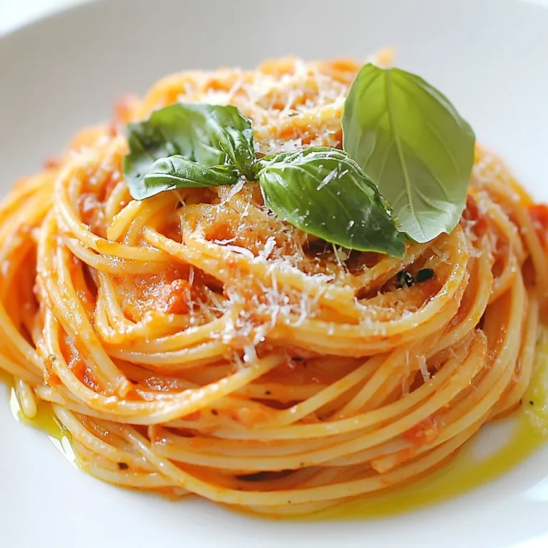 - 4 große rote Paprika - 3 Esslöffel Olivenöl - 3 Knoblauchzehen, fein gehackt - 1 Tasse Gemüsebrühe - 1 Tasse Schlagsahne (oder Kokoscreme) - 1 Pfund Spaghetti oder Fettuccine - Rote Paprikaflocken - Salz und Pfeffer nach Geschmack - Geriebener Parmesan (optional) - Frische Basilikumblätter zur Garnitur Um das Rezept für die geröstete Paprika Pasta zu machen, beginne ich mit den Hauptzutaten. Große rote Paprika bringen viel Geschmack und Farbe. Ich verwende Olivenöl, um die Paprika und den Knoblauch zu braten. Knoblauch gibt der Sauce ein tolles Aroma. Für die weiteren Zutaten brauche ich Gemüsebrühe und Schlagsahne. Die Brühe macht die Sauce reichhaltig, während die Schlagsahne oder Kokoscreme die Sauce cremig macht. Ich wähle Spaghetti oder Fettuccine, je nach Vorliebe. Die Gewürze sind wichtig. Rote Paprikaflocken geben der Sauce eine schöne Schärfe. Ich füge Salz und Pfeffer nach Geschmack hinzu. Parmesan ist eine tolle Option für extra Geschmack. Frische Basilikumblätter machen das Gericht frisch und bunt. Jede Zutat spielt eine Rolle, um diese Pasta köstlich zu machen. {{ingredient_image_2}} - Heize deinen Ofen auf 230°C vor. - Schneide die Paprika der Länge nach in zwei Hälften. Entferne die Kerne. - Lege die Paprikahälften mit der Schnittfläche nach unten auf ein Blech. - Röste die Paprika etwa 20-25 Minuten. Die Haut sollte geschwärzt und blasig sein. - Lass die Paprika abkühlen. Ziehe dann die Haut ab und hacke sie grob. - Erhitze in einer großen Pfanne das Olivenöl bei mittlerer Hitze. - Füge den gehackten Knoblauch und die Paprikaflocken hinzu. Brate alles für 1-2 Minuten an. - Gebe die gehackten Paprika in die Pfanne. Gieße die Gemüsebrühe dazu. - Lass die Mischung 5-7 Minuten köcheln, bis sie schön duftet. - Püriere die Mischung mit einem Stabmixer, bis sie glatt ist. - Gib die pürierte Sauce zurück in die Pfanne. Rühre die Schlagsahne ein und koche alles für 3-5 Minuten. - Koche Wasser in einem großen Topf. - Füge die Pasta hinzu und koche sie al dente nach den Anweisungen auf der Verpackung. - Abgießen, aber behalte etwa 1 Tasse Nudelwasser. - Vermenge die gekochte Pasta mit der Sauce in der Pfanne. - Füge nach Bedarf das aufbewahrte Nudelwasser hinzu, falls die Sauce zu dick ist. - Schmecke mit Salz und Pfeffer ab. Rühre den Parmesan ein, falls du ihn verwendest. Um die besten Röstaromen zu bekommen, röste die Paprika bei 230°C. Das Rösten dauert etwa 20-25 Minuten. Achte darauf, dass die Haut schön schwarz wird. So entfaltet die Paprika ihren vollen Geschmack. Wenn du Knoblauch verwendest, hacke ihn fein. Füge ihn erst hinzu, wenn das Olivenöl heiß ist. So wird der Knoblauch goldbraun, ohne zu verbrennen. Das gibt der Sauce ein tolles Aroma. Wenn du eine milchfreie Variante möchtest, ersetze die Schlagsahne durch Kokoscreme. Sie bringt eine cremige Textur mit einem Hauch von Süße. Du kannst auch Nährhefe für einen käsigen Geschmack verwenden. Möchtest du die Sauce verfeinern? Füge frische Kräuter hinzu, wie Basilikum oder Oregano. Das bringt einen frischen Geschmack. Ein Spritzer Zitrone kann die Aromen auch aufhellen. Die Präsentation macht viel aus. Serviere die Pasta in breiten Schalen, damit sie schön aussieht. Garniere sie mit frischen Basilikumblättern und geriebenem Parmesan. Für einen zusätzlichen Akzent träufle etwas Olivenöl über die Portion. Ein paar Chili-Flocken geben Farbe und einen kleinen Kick. Das macht dein Gericht noch einladender. Pro Tipps Frische Paprika verwenden: Je frischer die Paprika, desto intensiver der Geschmack. Achten Sie darauf, dass die Paprika glänzend und fest sind. Würzen nicht vergessen: Probieren Sie die Sauce während des Kochens aus und passen Sie die Gewürze nach Ihrem Geschmack an, um das perfekte Aroma zu erreichen. Pasta al dente kochen: Achten Sie darauf, die Pasta nicht zu lange zu kochen, damit sie beim Mischen mit der Sauce nicht matschig wird. Für mehr Tiefe sorgen: Fügen Sie frische Kräuter wie Thymian oder Oregano zur Sauce hinzu, um zusätzliche Aromen zu erzeugen. {{image_4}} Sie können Hähnchen, Garnelen oder Tofu in die Pasta integrieren. Das gibt der Sauce mehr Tiefe. Für Hähnchen empfehle ich, es vorher zu braten. Garnelen können Sie einfach mit der Sauce zusammen garen. Tofu ist eine tolle, milchfreie Option. Braten Sie den Tofu goldbraun, bevor Sie ihn zur Pasta geben. Zusätzliche Gemüse wie Spinat oder Zucchini bringen Farbe und Nährstoffe in Ihr Gericht. Spinat können Sie frisch in die Sauce einrühren. Zucchini lässt sich leicht in kleine Stücke schneiden und mit der Pasta kochen. Diese Variationen machen das Gericht noch gesünder und bunter. Verschiedene Kräuter und Gewürze geben der Pasta neuen Geschmack. Basilikum und Oregano passen gut zur Sauce. Sie können auch Thymian oder Rosmarin ausprobieren. Für einen scharfen Kick fügen Sie mehr rote Paprikaflocken hinzu. Experimentieren Sie mit den Gewürzen, um Ihren eigenen Stil zu finden. Wie man die Pasta richtig kühlt? Nach dem Essen sollten Sie die Reste schnell in einen luftdichten Behälter geben. Lassen Sie die Pasta nicht lange bei Raumtemperatur stehen. Kühlen Sie sie innerhalb von zwei Stunden. Lagern Sie die Reste im Kühlschrank. So bleibt der Geschmack frisch. Tipps zur Wiedererwärmung? Um die Pasta aufzuwärmen, nutzen Sie eine Pfanne. Fügen Sie etwas Wasser oder Brühe hinzu. So bleibt die Sauce cremig. Erhitzen Sie alles bei mittlerer Hitze. Rühren Sie gut um, bis es warm ist. Sie können auch die Mikrowelle nutzen. Decken Sie die Schüssel ab, um ein Austrocknen zu verhindern. Wie lange bleiben die Reste frisch? Im Kühlschrank halten sich die Reste etwa drei bis fünf Tage. Achten Sie auf Geruch oder Farbe. Wenn etwas nicht gut aussieht, werfen Sie es weg. Vertrauen Sie Ihrem Bauchgefühl. Lebensmittelverschwendung ist nicht nötig, aber Sicherheit geht vor. Anleitungen für das Einfrieren und Auftauen? Wenn Sie die Pasta länger aufbewahren möchten, frieren Sie sie ein. Lassen Sie die Reste zuerst gut abkühlen. Teilen Sie sie in Portionen auf. Nutzen Sie luftdichte Behälter oder Gefrierbeutel. Beschriften Sie die Behälter mit Datum und Inhalt. Zum Auftauen nehmen Sie die Pasta einfach aus dem Gefrierfach. Lassen Sie sie über Nacht im Kühlschrank auftauen. Sie können sie auch direkt in der Pfanne erwärmen. Achten Sie darauf, etwas Flüssigkeit hinzuzufügen, um die Sauce wieder cremig zu machen. Wenn du milchfrei kochen willst, gibt es tolle Alternativen. Kokoscreme ist eine großartige Wahl. Sie macht die Sauce cremig und gibt einen leichten Kokosgeschmack. Du kannst auch Cashewcreme verwenden. Dafür weiche Cashews in Wasser ein und püriere sie. Das gibt eine ähnliche Textur wie Sahne. Ja, du kannst die Pasta im Voraus zubereiten. Koche die Pasta und lasse sie abkühlen. Bewahre sie in einem luftdichten Behälter im Kühlschrank auf. Du kannst die Pasta bis zu drei Tage lagern. Wenn du sie aufwärmst, füge etwas Nudelwasser hinzu, um sie geschmeidig zu halten. Die Schärfe kannst du leicht anpassen. Wenn du es milder magst, reduziere die Menge der roten Paprikaflocken. Für mehr Schärfe kannst du frische Chilis hinzufügen oder die Flocken erhöhen. Du kannst auch mit schwarzem Pfeffer arbeiten, um einen anderen Schärfekick zu bekommen. Experimentiere, bis du deinen perfekten Geschmack findest! Diese Anleitung zeigt dir, wie du ein leckeres Pasta-Gericht mit roter Paprika zubereitest. Du brauchst einfache Zutaten und kannst kreative Variationen hinzufügen. Experimentiere mit Proteinen oder Gemüse, um es nach deinem Geschmack anzupassen. Achte darauf, die Reste richtig zu lagern und gegebenenfalls einzufrieren. So bleibt dein Gericht frisch und lecker. Ich hoffe, du probierst es aus und genießt jede Biss!