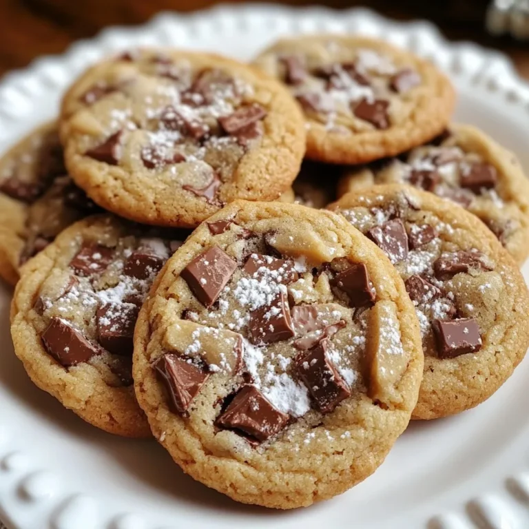 - 225 g ungesalzene Butter, weich - 150 g Haushaltszucker - 150 g brauner Zucker, gepresst - 1 Teelöffel Vanilleextrakt - 2 große Eier - 280 g Weizenmehl (Type 405) - 1 Teelöffel Backnatron - 1/2 Teelöffel Salz - 175 g dunkle Schokoladenstückchen - 75 g zerstoßene Pfefferminzbonbons (oder Zuckerstangen) - 1/4 Teelöffel Pfefferminzextrakt Die Zutaten sind der Schlüssel zu diesen leckeren Keksen. Zuerst brauchen wir weiche Butter. Sie wird die Basis für die Kekse sein. Butter bringt Geschmack und sorgt für eine gute Textur. Dann kommen die beiden Zuckerarten. Haushaltszucker macht die Kekse süß, während brauner Zucker einen tiefen, karamelligen Geschmack hinzufügt. Vanilleextrakt ist wichtig für das Aroma. Die Eier helfen, die Zutaten zu verbinden. Wir verwenden auch Weizenmehl, Backnatron und Salz. Diese trockenen Zutaten geben den Keksen Struktur. Dunkle Schokoladenstückchen sind ein Muss. Sie bringen Schokolade in jeden Biss. Vergessen Sie nicht die zerstoßenen Pfefferminzbonbons! Sie verleihen den Keksen einen frischen, coolen Geschmack. Ein wenig Pfefferminzextrakt verstärkt das Aroma weiter. Mit dieser Liste haben Sie alles, um die perfekten Pfefferminz Schokoladenstückchen Kekse zu backen. Stellen Sie sicher, dass Sie alle Zutaten bereit haben. So geht es gleich los mit dem Backen! {{ingredient_image_2}} Heize deinen Ofen auf 175 °C vor. Das gibt den Keksen die perfekte Hitze. Lege zwei Backbleche mit Backpapier aus. Das hilft, dass die Kekse nicht kleben bleiben. So kannst du sie leicht abnehmen. Nimm eine große Rührschüssel. Schlage die weiche Butter mit dem Haushaltszucker und dem braunen Zucker cremig. Das dauert etwa 2-3 Minuten. Es sollte fluffig und leicht sein. Füge dann den Vanilleextrakt hinzu. Gib die Eier nacheinander dazu. Rühre gut um, bis alles gut vermischt ist. In einer separaten Schüssel vermischst du das Mehl, das Backnatron und das Salz. Diese trockenen Zutaten gibst du nach und nach in die feuchte Mischung. Rühre nur so lange, bis alles verbunden ist. Übermische den Teig nicht, sonst werden die Kekse hart. Jetzt hebe vorsichtig die dunklen Schokoladenstückchen und die zerstoßenen Pfefferminzbonbons unter. Das sorgt für einen tollen Geschmack. Auch das Pfefferminzextrakt kommt jetzt dazu. Mische alles gut, damit die Zutaten gleichmäßig verteilt sind. Nutze einen Kekslöffel oder einen Esslöffel. Setze Portionen aus dem Teig auf die vorbereiteten Backbleche. Lasse etwa 5 cm Abstand zwischen den Keksen. So haben sie Platz zum Ausbreiten. Backe die Kekse im Ofen für 10-12 Minuten. Die Ränder sollten leicht goldbraun sein. Die Mitte sieht fest aus. Nimm die Kekse aus dem Ofen und lasse sie für ca. 5 Minuten auf den Blechen abkühlen. Danach kannst du sie auf ein Kuchengitter legen, um vollständig abzukühlen. Bedeutung des nicht Übermischens Nicht Übermischen ist wichtig. Wenn du die trockenen Zutaten zu lange rührst, wird der Teig zäh. Das macht deine Kekse weniger weich und fluffig. Mische die Zutaten nur so lange, bis alles gerade verbunden ist. Dann hast du die perfekte Konsistenz. Wie man die Keksgröße gleichmäßig hält Um gleich große Kekse zu bekommen, verwende einen Kekslöffel oder Esslöffel. Das sorgt für eine einheitliche Größe. Setze die Teigportionen mit etwa fünf Zentimetern Abstand auf das Blech. So haben die Kekse genug Platz zum Ausbreiten. Alternativen für Schokoladenstückchen Wenn du keine dunklen Schokoladenstückchen magst, kannst du auch andere Sorten nutzen. Weiße Schokolade oder Milchschokolade passen gut. Sie geben deinem Keks einen anderen, süßeren Geschmack. Verwendung von anderen Pfefferminzbonbons Zuckerbonbons oder andere Pfefferminzsorten sind ebenfalls eine Option. Du kannst sie zerdrücken und im Teig verwenden. Das bringt neue Geschmäcker in deine Kekse und macht sie noch interessanter. Pro Tipps Butter richtig weich machen: Stellen Sie sicher, dass die Butter bei Zimmertemperatur ist, damit sie sich besser mit den Zuckern vermischt und eine luftige Konsistenz entsteht. Teig nicht übermischen: Mischen Sie die trockenen Zutaten nur so lange, bis sie feucht sind. Ein Übermischen kann zu harten Keksen führen. Backzeit im Auge behalten: Jeder Ofen heizt unterschiedlich. Überprüfen Sie die Kekse nach 10 Minuten, um sicherzustellen, dass sie nicht zu lange backen. Festliche Garnierung: Fügen Sie vor dem Servieren eine Prise Puderzucker oder zusätzliche zerstoßene Pfefferminzbonbons hinzu, um einen schönen, festlichen Touch zu erzielen. {{image_4}} Um die Pfefferminz Schokoladenstückchen Kekse frisch zu halten, lagere sie in einem luftdichten Behälter. So bleiben sie weich und lecker. Du kannst auch ein Stück Brot in den Behälter legen. Das Brot hilft, die Feuchtigkeit zu halten. Die Haltbarkeit der Kekse beträgt etwa eine Woche. Sie schmecken frisch am besten. Wenn du sie länger aufbewahren möchtest, ist das Einfrieren eine gute Option. Du kannst die Kekse vor oder nach dem Backen einfrieren. Vor dem Backen: 1. Portioniere den Keksteig auf ein Backblech. 2. Stelle das Blech für eine Stunde in den Gefrierschrank. 3. Wenn die Portionen fest sind, lege sie in einen Gefrierbeutel. Nach dem Backen: 1. Lass die Kekse ganz abkühlen. 2. Lege die Kekse in einen luftdichten Behälter oder Gefrierbeutel. 3. Beschrifte den Beutel mit dem Datum. So bleiben die Kekse bis zu drei Monate frisch. Wenn du sie essen möchtest, lasse sie einfach bei Raumtemperatur auftauen. Ich liebe es, die Kekse festlich zu präsentieren. Ein großes Keksglas macht sich toll. Du kannst die Kekse auch auf einer schönen Platte anrichten. Das sieht einfach schön aus! Für einen zusätzlichen festlichen Touch, streue etwas Puderzucker oben drauf. Zerstoßene Pfefferminzbonbons sind auch eine tolle Garnitur. Sie bringen Farbe und einen Hauch von Crunch. Diese Kekse schmecken super mit verschiedenen Getränken. Ein heißer Kakao passt perfekt dazu. Auch ein Glas Milch ist eine gute Wahl. Wenn du etwas Besonderes möchtest, serviere sie mit einem Minztee. Das ergänzt den Pfefferminzgeschmack wunderbar. Du kannst die Kekse auch mit anderen Snacks kombinieren. Sie harmonieren gut mit Nüssen oder Früchten. Dies macht die Snackzeit noch leckerer! Pfefferminz Schokoladenstückchen Kekse bleiben frisch, wenn Sie sie richtig lagern. Bewahren Sie die Kekse in einem luftdichten Behälter auf. So bleiben sie etwa eine Woche lang genießbar. Wenn Sie die Kekse länger aufbewahren möchten, können Sie sie auch einfrieren. Sie halten sich im Gefrierschrank bis zu drei Monate. Achten Sie darauf, die Kekse in einem gefrierfesten Behälter zu lagern. Ja, Sie können die Kekse glutenfrei machen. Verwenden Sie einen glutenfreien Mehlmix, der 1:1 wie Weizenmehl funktioniert. Diese Mehle sind oft in Supermärkten erhältlich. Achten Sie darauf, dass der Mix auch Backpulver enthält. Das sorgt für die richtige Konsistenz. Wenn Sie reines Glutenfreimehl verwenden, fügen Sie etwas mehr Backpulver hinzu. Ja, diese Kekse schmecken auch ohne Pfefferminzgeschmack sehr gut. Sie können den Pfefferminzextrakt einfach weglassen. Stattdessen können Sie Vanille oder Mandelaroma verwenden. Ebenso können Sie die zerstoßenen Pfefferminzbonbons durch Nüsse oder andere Schokoladenstückchen ersetzen. Probieren Sie auch verschiedene Geschmacksrichtungen aus, um Ihre eigenen Kreationen zu finden. Die Zutaten und Schritte für leckere Kekse sind nun klar. Wir haben die Grundzutaten, die Zubereitung und das richtige Lagern besprochen. Um die perfekten Kekse zu backen, ist Übung wichtig. Variationen machen das Rezept flexibel und spannend. Lagern Sie die Kekse richtig, damit sie frisch bleiben. Denken Sie an die Präsentation, um sie ansprechend zu servieren. Probieren Sie verschiedene Kombinationen aus, damit jeder seine Freude hat. Genießen Sie das Backen und die leckeren Resultate!