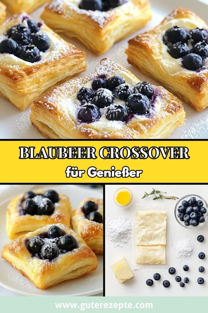Entdecken Sie unser einfaches Rezept für Blaubeer-Cream-Cheese-Danish – das perfekte Blätterteig Rezept! Dieses Frischkäse Gebäck ist ein köstliches und einfaches Dessert, das Sie begeistern wird. Perfekt für den Brunch oder als Snack, diese Blaubeergebäck Rezept ist schnell gemacht und unwiderstehlich lecker. Probieren Sie es aus und lassen Sie sich von dem Geschmack verführen! Speichern Sie das Rezept für später! #BlaubeerCreamCheeseDanish #BlätterteigRezepte #FrischkäseGebäck #einfacheDesserrezepte