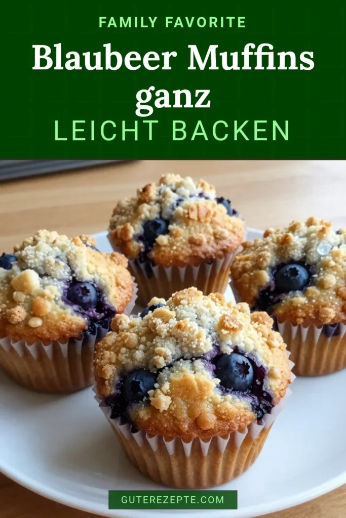 Entdecken Sie unser einfaches Blaubeer Muffins Rezept für leckere Streusel Muffins! Diese gesunden Muffins mit Beeren sind perfekt für ein schnelles Frühstück oder einen Snack. Mit frischen Blaubeeren und knusprigem Streuselbelag gelingen Ihnen diese Muffins garantiert. Backen Sie mit uns und überraschen Sie Ihre Familie! Probieren Sie es aus und speichern Sie das Rezept! #BlaubeerMuffinsRezept #StreuselMuffins #einfacheMuffinsmitBeeren #MuffinsbackenRezept
