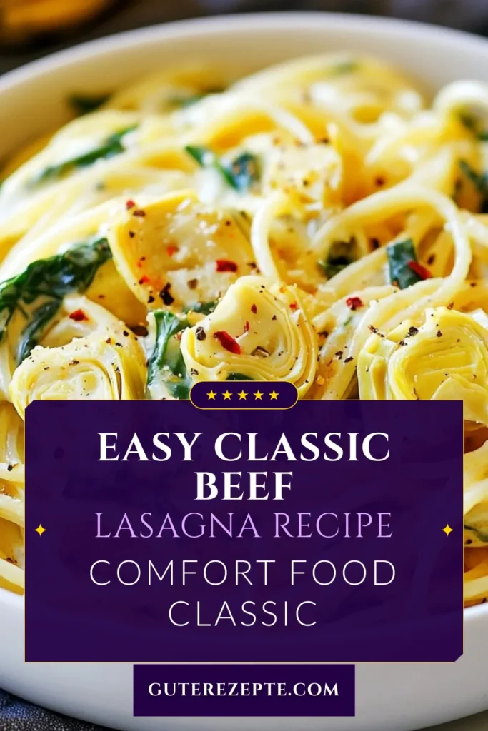 Entdecke dieses leckere cremige Pasta Rezept für Spinat-Artischocken Pasta, das perfekt für einfache Pasta Gerichte ist! Mit frischem Spinat, Artischockenherzen und einer köstlichen, cremigen Sauce ist es eine ideale Wahl für italienische Pasta Rezepte. Diese vegetarischen Pasta Ideen sind einfach zuzubereiten und perfekt für jede Gelegenheit. Probiere es aus und teile es! #PastaRezept #Vegetarisch #EinfacheGerichte #ItalienischeKüche