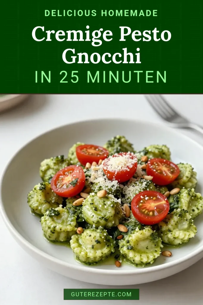 Entdecken Sie das Rezept für cremige Pesto-Gnocchi, das einfach und köstlich ist! Dieses einfaches Gnocchi-Rezept kombiniert Kartoffelgnocchi mit einem perfekten, veganen Pesto aus frischem Basilikum und gerösteten Pinienkernen. Ideal als schnelles Mittagessen oder Abendessen! Probieren Sie es aus und genießen Sie die köstlichen Aromen. Speichern Sie dieses Gericht für eine genussvolle Mahlzeit! #Gnocchi #PestoRezept #VeganeGerichte #SchnelleRezepte