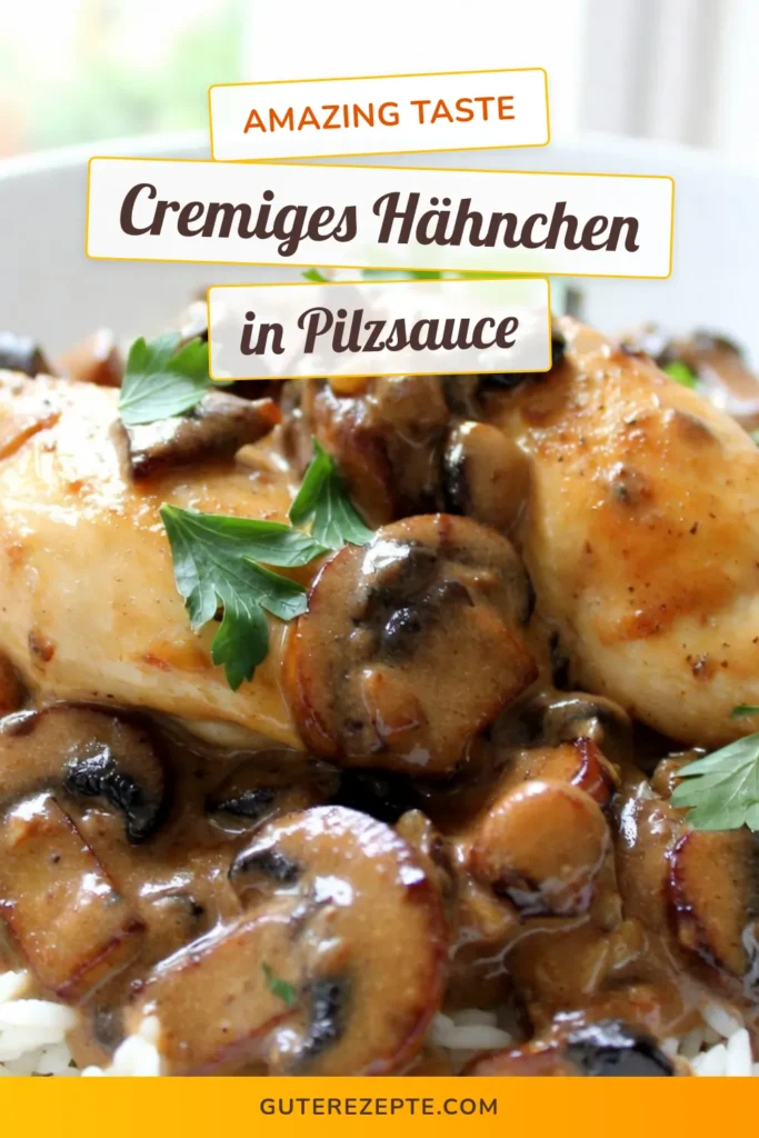 Entdecken Sie unser cremiges Hähnchenrezept mit einer köstlichen Knoblauch-Pilz-Sauce! In nur 30 Minuten können Sie diese einfache Hähnchenbrust zubereiten, die perfekt zum Dinner eignet. Mit zartem Hähnchen und cremiger Schlagsahne wird dieses Rezept Ihre Familie begeistern. Perfekt zu Reis oder Pasta! Probieren Sie es jetzt aus und speichern Sie es für später! #CremigesHähnchenrezept #KnoblauchPilzSauce #Hähnchenrezepte #EinfacheGerichte
