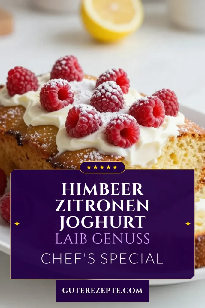 Entdecke dieses köstliche Zitronen Himbeer Joghurt Rezept für einen Himbeer Joghurt Laib, der einfach zuzubereiten ist und perfekt für jeden Anlass! Dieser gesunde Kuchen mit Joghurt vereint frische Himbeeren und erfrischende Zitrone in einem wunderbar saftigen Laib. Ideal zum Nachmittagskaffee oder als fruchtiger Snack. Probiere es aus und teile deine Ergebnisse! #ZitronenHimbeerJoghurtRezept #HimbeerJoghurtLaib #einfachesZitronenbrot #HimbeerenBackenRezept